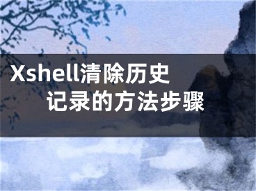 Xshell清除歷史記錄的方法步驟