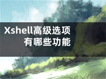 Xshell高級(jí)選項(xiàng)有哪些功能 