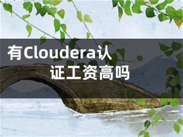 有Cloudera認證工資高嗎