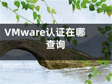 VMware認(rèn)證在哪查詢