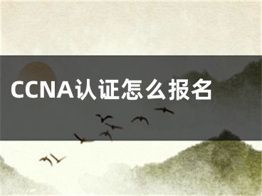 CCNA認(rèn)證怎么報(bào)名