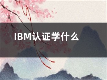 IBM認(rèn)證學(xué)什么