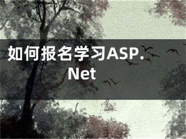 如何報(bào)名學(xué)習(xí)ASP.Net