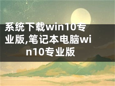 系統(tǒng)下載win10專業(yè)版,筆記本電腦win10專業(yè)版