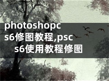 photoshopcs6修圖教程,pscs6使用教程修圖