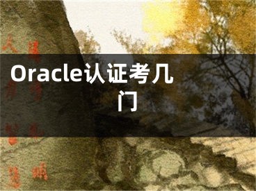 Oracle認(rèn)證考幾門(mén)