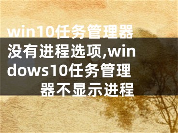 win10任務管理器沒有進程選項,windows10任務管理器不顯示進程