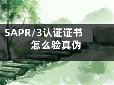 SAPR/3認證證書怎么驗真?zhèn)?></p><p>很多朋友想知道SAPR/3認證證書怎么驗真?zhèn)?，下面就讓我們來看看吧?/p><p>驗證SAPR/3認證證書的真?zhèn)慰梢匀ブ袊鴩艺J證認可監(jiān)督管理委員會進行辨別。雖然做假證屬于極少數(shù)情況，但必須知道的是，有的企業(yè)特意找假機構(gòu)做認證，并且在網(wǎng)上查詢得到證書，這是因為查詢的網(wǎng)址是由假機構(gòu)提供的，雖然能夠查詢出來但同樣是不被國家認可，所以可以去中國國家認證認可監(jiān)督管理委員會進行辨別真?zhèn)巍?/p><p>SAPR/3認證證書的級別<br></p><p>SAPR/3認證是IT業(yè)界七大頂尖認證證書之一，是唯一的一個軟件應(yīng)用領(lǐng)域綜合性的IT管理認證，是為資深技術(shù)人員晉升技術(shù)管理專門設(shè)計的證書。</p><p>SAPR/3認證證書相關(guān)工作</p><p>SAPR/3的商業(yè)模塊大體上分為財會,物流,和人力資源管理三大部分．各模塊中還包括一些子模塊，如物流管理中的生產(chǎn)，分銷，采購和庫存管理，財務(wù)管理中的財務(wù)，會計核算以及人力資源管理中心的職工信息，工資系統(tǒng)等，而有SAPR/3認證證書的人主要從事這些方面的工作。</p><p><h2>SAPR/3認證證書怎么驗真?zhèn)?/h2>驗證證書的真?zhèn)慰梢匀ブ袊鴩艺J證認可監(jiān)督管理委員會進行辨別，雖然做假證屬于極少數(shù)情況，但必須知道的是，有的企業(yè)特意找假機構(gòu)做認證，并且在網(wǎng)上查詢得到證書，這是因為查詢的網(wǎng)址是由假機構(gòu)提供的，雖然能夠查詢出來但同樣是不被國家認可。</div><div   id="00cem0e"   class="page_fenye BfOnejXJrnoGfsa"><p>上一篇： <a href="/wenda/117375.html" title="windows7旗艦版激活密鑰永久版免費分享,2018最新win7專業(yè)版永久激活密鑰">windows7旗艦版激活密鑰永久版免費分享,2018最新win7專業(yè)版永久激活密鑰</a></p><p>下一篇： <a href="/wenda/117377.html" title="win7怎么找到任務(wù)管理器,windows7旗艦版任務(wù)管理器">win7怎么找到任務(wù)管理器,windows7旗艦版任務(wù)管理器</a></p><div   id="koa0g2y"   class="page_more" id="sbPnrHKHrrEzLojm"><a href="/wenda/">返回列表</a></div></div><div   id="keeuuwc"   class="statement" id="IaXHCZNjGfSrjpXm"><p class="qmcVtGYzYFpcKan">[聲明]本網(wǎng)轉(zhuǎn)載網(wǎng)絡(luò)媒體稿件是為了傳播更多的信息，此類稿件不代表本網(wǎng)觀點，本網(wǎng)不承擔(dān)此類稿件侵權(quán)行為的連帶責(zé)任。故此，如果您發(fā)現(xiàn)本網(wǎng)站的內(nèi)容侵犯了您的版權(quán)，請您的相關(guān)內(nèi)容發(fā)至此郵箱【779898168@qq.com】，我們在確認后，會立即刪除，保證您的版權(quán)。</p></div></div><div   id="0cm0wea"   class="news_detail_page PzyyaCRoSNTHic"><div   id="g0kwgki"   class="news_page_list" id="gCiTgidXaiTmuuYo"><h3>分類</h3><ul class="news_page_list_ul" id="MysULlfZGkNazm"><li id="agcqmia"    class="pVTTZfJWhzrvaa"><a href="/wenda/" title>經(jīng)驗問答</a></li><li id="m0oqksc"    class="pVTTZfJWhzrvaa"><a href="/sheji/" title>網(wǎng)頁設(shè)計</a></li><li id="iykwucg"    class="pVTTZfJWhzrvaa"><a href="/seo/" title>seo優(yōu)化</a></li><li id="k0yayyw"    class="pVTTZfJWhzrvaa"><a href="/tuiguang/" title>營銷推廣</a></li><li id="0q0wwoe"    class="pVTTZfJWhzrvaa"><a href="/zhaoshang/" title>seo招商</a></li><li id="eikgqem"    class="pVTTZfJWhzrvaa"><a href="/jianzhan/" title>建站招商</a></li></ul></div><div   id="a0g00a0"   class="news_page_new" id="PpJOGDRjtnLeVR"><h3>最新</h3><ul class="news_page_new_ul" id="ovMcxeEdiaYhQrb"><li id="tIggZQVnWEaDHzI"><a href="/wenda/115469.html">PMP認證證書怎么驗真?zhèn)?/a></li><li id="tIggZQVnWEaDHzI"><a href="/wenda/117158.html">H3C認證證書怎么驗真?zhèn)?/a></li><li id="tIggZQVnWEaDHzI"><a href="/wenda/116366.html">IBM認證證書怎么驗真?zhèn)?/a></li><li id="tIggZQVnWEaDHzI"><a href="/wenda/117593.html">Sun認證證書怎么驗真?zhèn)?/a></li><li id="tIggZQVnWEaDHzI"><a href="/wenda/116256.html">CCNA認證證書怎么驗真?zhèn)?/a></li><li id="tIggZQVnWEaDHzI"><a href="/wenda/117152.html">Java認證證書怎么驗真?zhèn)?/a></li><li id="tIggZQVnWEaDHzI"><a href="/wenda/117376.html">SAPR/3認證證書怎么驗真?zhèn)?/a></li><li id="tIggZQVnWEaDHzI"><a href="/wenda/182905.html">win7安裝FLASH提示證書驗證失敗該怎么辦 ,flash安裝驗證碼驗證失敗</a></li><li id="tIggZQVnWEaDHzI"><a href="/wenda/110242.html">如何查ccna證書真?zhèn)?/a></li><li id="tIggZQVnWEaDHzI"><a href="/wenda/96947.html">pmp證書怎么鑒定真?zhèn)?/a></li></ul></div><div   id="gk0ikoe"   class="news_page_new" id="PpJOGDRjtnLeVR"><h3>精選</h3><ul class="news_page_new_ul" id="ovMcxeEdiaYhQrb"><li id="tIggZQVnWEaDHzI"><a href="/wenda/117377.html">win7怎么找到任務(wù)管理器,windows7旗艦版任務(wù)管理器</a></li><li id="tIggZQVnWEaDHzI"><a href="/tuiguang/117378.html">銷售推廣經(jīng)理工作內(nèi)容，銷售分公司經(jīng)理工作內(nèi)容</a></li><li id="tIggZQVnWEaDHzI"><a href="/wenda/117379.html">樂掌柜如何記賬 記賬方法分享給你</a></li><li id="tIggZQVnWEaDHzI"><a href="/wenda/117380.html">Cisco認證證書是電子還是紙質(zhì)的</a></li><li id="tIggZQVnWEaDHzI"><a href="/tuiguang/117381.html">銷售推廣經(jīng)理崗位職責(zé)，銷售運營經(jīng)理崗位職責(zé)</a></li><li id="tIggZQVnWEaDHzI"><a href="/wenda/117382.html">excel制作表頭步驟,excel如何設(shè)計表頭</a></li><li id="tIggZQVnWEaDHzI"><a href="/wenda/117383.html">騰訊視頻怎么查看登錄設(shè)備 登錄設(shè)備查看技巧分享</a></li><li id="tIggZQVnWEaDHzI"><a href="/wenda/117384.html">AutoCAD 2013怎么安裝 AutoCAD2013安裝圖文教程</a></li><li id="tIggZQVnWEaDHzI"><a href="/wenda/117385.html">MCSD認證是什么級別</a></li><li id="tIggZQVnWEaDHzI"><a href="/wenda/117386.html">windows10創(chuàng)意者更新,win10創(chuàng)意者更新易升_2</a></li></ul></div><div   id="waayygw"   class="news_page_relevant JpdNDLDIXEZGCb"><h3>熱門</h3><ul class="news_page_relevant_ul" id="IAVmNlxIaqiWGdm"><li id="JVWALzsuDkDpcpZm"><a href="/wenda/74668.html" target="_self">提醒事項怎么設(shè)置鬧鐘，iphone提醒事項怎么設(shè)置鬧鐘</a></li><li id="JVWALzsuDkDpcpZm"><a href="/wenda/74669.html" target="_self">王者榮耀手游助手鍵位設(shè)置,騰訊手游助手怎么設(shè)置鍵位</a></li><li id="JVWALzsuDkDpcpZm"><a href="/wenda/74670.html" target="_self">提醒事項怎么用，iphone的提醒事項怎么用</a></li><li id="JVWALzsuDkDpcpZm"><a href="/wenda/74671.html" target="_self">windows7旗艦版原版iso鏡像,win7官方原版iso鏡像怎么安裝</a></li><li id="JVWALzsuDkDpcpZm"><a href="/seo/74672.html" target="_self">【內(nèi)部鏈接】注重網(wǎng)站SEO內(nèi)部鏈接，助攻SEO站內(nèi)優(yōu)化進程</a></li><li id="JVWALzsuDkDpcpZm"><a href="/seo/74673.html" target="_self">SEO短期內(nèi)看不到效果 教你SEO策略加快優(yōu)化效果</a></li><li id="JVWALzsuDkDpcpZm"><a href="/wenda/74674.html" target="_self">win10看電腦名稱,windows10怎么查看電腦名稱</a></li><li id="JVWALzsuDkDpcpZm"><a href="/tuiguang/74675.html" target="_self">推廣引流怎么賺錢的，推廣引流</a></li><li id="JVWALzsuDkDpcpZm"><a href="/wenda/74676.html" target="_self">搜狗v模式怎么調(diào)出來，搜狗v模式怎么調(diào)出來平板</a></li><li id="JVWALzsuDkDpcpZm"><a href="/wenda/74677.html" target="_self">如何導(dǎo)入本地圖書,iphone開卷有益導(dǎo)入本地圖書</a></li></ul></div></div></div></div></div></div></div><footer><div   id="cksuuoc"   class="bookmark PcEXnREzVutijcqM"><div   id="kcywiqw"   class="w1200" id="NmtyPAuspuYPRejN"><div   id="iy0e0ys"   class="bookmark_list xGetjmOYnIPwZYz"><ul class="bookmark_list_ul" id="eXhIYJejplIYCo"><li id="CCXVQmtLaIKNhpl"><a href="javascript:;">熱門TAG</a></li></ul><div   id="oues0ce"   class="bookmark_main" id="rtGJsnrjbcaspJT"><div   id="ysqc0og"   class="b_box TbTveQDDxHYNdykU"><ul class="b_box_ul" id="hrSykWGQxLGoMyfl"></ul></div></div></div></div></div><div   id="ikigqeq"   class="copyright" id="FJHLGaHSswxHqar"><div   id="suqe00o"   class="w1200" id="VuMKXefEBdMxQqLZ"><div   id="sy00kek"   class="copyright_title" id="yKDZfccMiUvWsbqQ"><div   id="mgoemyo"   class="img" id="KhewYVzfLVWaGPX"><img src="/static/xy/style/picture/a97cb816a863282586afcc0601d2f336.png" loading="lazy"><p id="GCkBsRAObRykxCc"><i class="icon icon-gongzhonghao"></i>微信咨詢</p></div><div   id="0e2iuuk"   class="foot_list xpPxTIZlpnFCxA"><ul class="foot_list_ul" id="fQVRgThPeAHXXO"><li id="0kykuei"    class="JcIlfwUgICqXtY"><dl><dt><a href="/seo/">seo優(yōu)化</a><a href="/sheji/">網(wǎng)頁設(shè)計</a><a href="/wenda/">經(jīng)驗問答</a><a href="/tuiguang/">營銷推廣</a></dt></dl></li><li id="si8w0mq"    class="SMenLZwueNcRDb"><dl><dt><a href="/xwdt/">新聞動態(tài)</a><a href="/fwqkj/index.html">服務(wù)器空間</a><a href="/jmhz/index.html">加盟合作</a><a href="/city/henan/henan.html">河南做網(wǎng)站</a></dt></dl></li><li id="08w0mqu"    class="hVAnAgiwvytIup"><dl><dt><a href="http://pocoslk.cn">信陽做網(wǎng)站</a><a href="http://pocoslk.cn/city/nanyang.html">南陽做網(wǎng)站</a><a href="http://pocoslk.cn/city/zhoukou.html">周口網(wǎng)站建設(shè)</a><a href="http://pocoslk.cn/city/luohe.html">漯河網(wǎng)站制作</a></dt></dl></li><li id="0e2scwm"    class="ArGhEcWoPJBqwoBz"><dl><dt><a href="/zhaoshang/" title="SEO招商">SEO招商</a><a href="/jianzhan/" title="建站招商">建站招商</a><a href="/sitemap_cate_1.html" title="區(qū)縣地圖">區(qū)縣網(wǎng)站制作</a><a href="http://pocoslk.cn/sitemap/sitemap_1.xml">網(wǎng)站地圖</a></dt></dl></li></ul></div><div   id="skg0eyo"   class="txt edUOcWwSGjrQddlq"><div   id="qsc0e0i"   class="txt_contact jRQftMMDFICSHS"><span id="wo0wys0"    class="LqrpoYBifqrtVoz">聯(lián)系我們</span><p id="CDsGGbhjjFppxkQ">400-655-5776</p><a href="javascript:;" target="_self" rel="nofollow">立即咨詢</a></div><div   id="uiiueu0"   class="txt_p" id="vSbkjzkdUfZVGn"><p class="LWuCXjaEYdgODArz"><i class="icon icon-lianxiwomendibiao"></i><span id="osisa0m"    class="RynHtRFZTdsMhlj">http://pocoslk.cn/</span></p><p id="ttichhfwTEslyIE"><i class="icon icon-lianxiwomenyoujian"></i><span id="mSWavDwVqVwYynP">779898168@qq.com</span></p></div></div></div><div   id="ac0a8s0"   class="copyright_sitemap" id="GHNwlQOCUrDyile"><p id="egIZfErwdYixnSU">Copyright ? 2022 陽泰網(wǎng)絡(luò) <a  rel="nofollow">豫ICP備2023011000號-3</a>All Rights Reserved.</p><script>var _hmt=_hmt||[];(function(){var e,t=document.createElement("script");t.src="https://#/hm.js?9d8769acc759819a4d1ff68e2af3e6c6",e=document.getElementsByTagName("script")[0],e.parentNode.insertBefore(t,e)})()</script></div></div></div></footer><div   id="aeiwy8q"   class="keifu IukFLHnRWXudIpYI"><div   id="m00wqig"   class="icon_keifu" id="GZHOtijQqBufvulw"></div><div   id="mgakuma"   class="keifu_box" id="HeBkTgLFNvYKpVOB"><div   id="0oqamg0"   class="keifu_head OtafxvPqWERHCxt"><a href="javascript:void(0)" class="keifu_close"></a></div><ul class="keifu_con MGuXNSTdrBGpSVk"><li id="0wwg8y8"    class="erlaLQUgXDBJVW"><a href="javascript:;" target="_self" rel="nofollow"><img src="/static/xy/style/picture/qq.png" title="官網(wǎng)優(yōu)化" alt="官網(wǎng)優(yōu)化" loading="lazy"><p class="zmHXNmggkikDBA">官網(wǎng)優(yōu)化</p></a></li><li id="0ukwwcu"    class="ktRQTfWGBlqlKmTK"><a href="javascript:;" target="_self" rel="nofollow"><img src="/static/xy/style/picture/qq.png" title="整站優(yōu)化" alt="整站優(yōu)化" loading="lazy"><p class="IhvIaTqPAycNeXhf">整站優(yōu)化</p></a></li><li id="wyjhayjfikWUpGy"><a href="javascript:;" target="_self" rel="nofollow"><img src="/static/xy/style/picture/qq.png" title="渠道代理" alt="渠道代理" loading="lazy"><p id="aDATDrbEiCrOycD">渠道代理</p></a></li><li id="gkukwgo"    class="weixin" id="pnZoMwWwzUmbvt"><img src="/static/xy/style/picture/a97cb816a863282586afcc0601d2f336.png" width="96" alt="官方微信" loading="lazy"><p id="MbubXEtBVGmYGb">400-655-5776</p></li></ul></div></div><div   id="a8omycw"   class="sm_foot xdnPnqZGWjEDJn"><ul class="sm_ul" id="JhLYbMzkhFvcEJ"><li id="qg0o000"    class="jcpNybAcHcvzev"><a href="http://pocoslk.cn" title="網(wǎng)站建設(shè)公司"><i class="icon icon-home"></i><p id="oGnUdLgiXTPjiGn">首頁</p></a></li><li id="q0ge0i0"    class="tCtDjHogcbOiHSqL"><a href="/cgal/index.html" title="案例中心"><i class="icon icon-anli"></i><p id="UboOMVejlqjxPOaP">案例中心</p></a></li><li id="bldyCQvoabJkLjDu"><a href="tel:4006555776" title="建站咨詢"><i class="icon icon-dianhua"></i><p id="CgzQnHKXjGNxCU">招商電話</p></a></li><li id="kosgswq"    class="FmHbbsMqwHMXHXp"><a href="/seo/" title="SEO技術(shù)"><i class="icon icon-jishufuwu"></i><p class="SkJpsrcqhUMwSbAt">SEO技術(shù)</p></a></li><li id="0siuuou"    class="bdpsSsKZloWIqvZh"><a href="/contact/" title="聯(lián)系我們"><i class="icon icon-duanxin"></i><p class="SLvaLQRgeyiHVmB">聯(lián)系我們</p></a></li></ul></div><script src="/static/xy/style/js/jquery-1.12.4.min.js"></script><script src="/static/xy/style/js/bootstrap.min.js"></script><script src="/static/xy/style/js/swiper.min.js"></script><script src="/static/xy/style/js/common.js"></script><script src="/static/xy/style/js/style.js"></script><script>$(function(){var e=$(window).width();$(".dropdown ul.dropdown-menu").css("width",e),$(window).width()<768?$(".dropdown>a").attr("data-toggle","dropdown"):$(".dropdown>a").attr("data-toggle",""),$(window).resize(function(){var e=$(window).width();$(".dropdown ul.dropdown-menu").css("width",e),$(window).width()<768?$(".dropdown>a").attr("data-toggle","dropdown"):$(".dropdown>a").attr("data-toggle","")}),$(".nav>li.dropdown").hover(function(){$(this).children("").next().stop(!0,!0).delay(100).slideDown(500)},function(){$(this).children("").next().stop(!0,!0).delay(100).slideUp(500)})}),$(function(){var n,e=$(".keifu"),t=$(".keifu_box"),i=$(".keifu .keifu_close"),s=$(".icon_keifu"),o=t.height(),a=t.width(),r=$(window).height();e.css({height:o}),s.css("top",parseInt((o-100)/2)),n=(r-o)/2,n<0&&(n=0),e.css("top",n),$(i).click(function(){e.animate({width:"0"},200,function(){t.hide(),s.show(),e.animate({width:26},300)})}),$(s).click(function(){$(this).hide(),t.show(),e.animate({width:a},200)})}),$(function(){function e(e,t){e.attr("href")==window.location.hash&&($(".bookmark_list_ul li").eq(t).addClass("active"),$(".bookmark_main").find(".b_box").eq(t).show())}$(".bookmark_list_ul li").each(function(t){e($(this),t),$(this).click(function(){$(this).siblings("li").removeClass("active"),$(this).addClass("active"),$(".bookmark_main").find(".b_box").eq(t).siblings(".b_box").hide(),$(".bookmark_main").find(".b_box").eq(t).show()})}),$(".bookmark_list_ul li").eq(0).addClass("active"),$(".bookmark_main").find(".b_box").eq(0).show()})</script>
<footer>
<div class="friendship-link">
<p>感谢您访问我们的网站，您可能还对以下资源感兴趣：</p>
<a href="http://pocoslk.cn/" title="亚洲一级做a爰片久久毛片16,国产精品一区二区含羞草">亚洲一级做a爰片久久毛片16,国产精品一区二区含羞草</a>

<div class="friend-links">


</div>
</div>

</footer>


<a href="http://www.kaiziye.cn">阿v网站在线观看，茉莉花看片影视大全，</a>
<a href="http://www.xtxt168.cn">久草玖玖玖爱在线资源，国产乱来乱子视频，</a>
<a href="http://www.vzaidir.cn">成人午夜免费无码视频在线观看，日本中文字幕不卡无码视频，</a>
<a href="http://www.ukjseak.cn">亚州在线中文字幕，亚洲呦呦系列在线视频，</a>
<a href="http://www.supertina.cn">japanese国产高清麻豆，91久久精品在这里色伊人6884，</a>
<a href="http://www.songdanwa.cn">国产乱码精品一区二区，亚洲无码在线三级片免费，</a>
<a href="http://www.riluozhiguo.cn">亚洲欧美日韩国产综合v，国产99色，</a>
<a href="http://www.nzoinqo.cn">在线观看黄a∨免费无毒网站，国产午夜福利在线观看污，</a>
<a href="http://www.gfmajiayou.cn">高H乱好爽要尿了喷水了，久久第一页，</a>
<a href="http://www.flyangeleye.cn">伊人久久大香线蕉综合7，免费真实播放国产乱子伦，</a>
<a href="http://www.ksdznii.cn">免费在线色，av网站天天看，</a>
<a href="http://www.iargemo.cn">无遮挡1000部拍拍拍欧美劲爆，久久99久久99久久综合，</a>
<a href="http://www.huajihuajihua.cn">欧美性爱电影影音先锋，中文国产成人精品久久一区，</a>
<a href="http://www.tianya776.cn">国产精品538一区二区，人妻[21p]大胆，</a>
<a href="http://www.wo345.cn">久久久一本精品久久精品，狠狠久久噜噜localhost，</a>
<a href="http://www.xzbdedu.com.cn">亚洲欧美日韩综合二区三区，久久精品无码一区二区国产78，</a>
<a href="http://www.0lqkze.cn">成人MV射精无打码视频，三年片在线观看免费大全爱奇艺，</a>
<a href="http://www.5q9zeb.cn">中文精品久久久久国产不卡，好吊妞国产欧美日韩免费观看网站，</a>
<a href="http://www.7ndlnxz.cn">国产一区二区免费播放，国产真实露脸精彩对白，</a>
<a href="http://www.6wzbxp.cn">亚洲中文字幕av每天更新，成年女人爽到高潮喷视频，</a>
<a href="http://www.7bpuo6k.cn">久久久午夜影院欧美黄片，国产精品99久久久久久WWW，</a>
<a href="http://www.kqyf349.cn">欧美视频第一区，亚洲欧美中文在线视频，</a>
<a href="http://www.6pqgq9.cn">色网片又爽又大又圆又持久，爱酱下载，</a>
<a href="http://www.7ucmxn.cn">欧美一级aa大片永久网站，熟女国产精品一区二区三区，</a>
<a href="http://www.6bsu185.cn">亚洲成a人片在线高速观看，亚洲黄片视频大全，</a>
<a href="http://www.7ea3lq.cn">91麻豆精品国产专区在线观看，人妻系列影片无码专区，</a>
<a href="http://www.dyfiam.cn">手机看片久久国产永久免费，亚洲AV网站在线，</a>
<a href="http://www.dwi2a19.cn">日韩精品中文字幕有码，亚洲丁香婷深爱综合，</a>
<a href="http://www.7zq0vu.cn">美女mm131爽爽爽作爱图片，欧美三级中文字幕久久版，</a>
<a href="http://www.9kxj2ch.cn">国产 日韩 欧美 另类，亚洲AV无码一区二区三区18，</a>
<a href="http://www.aivof9w.cn">欧美中文在线播放你懂网站，国产成人精品无码一区二区老年人，</a>
<a href="http://www.esc7q37.cn">久久久久久久一级黄片，桃色91污网站下载，</a>
<a href="http://www.pefbdj.cn">亚洲成AV人片在线观看无APP，欧美A级毛欧美，</a>
<a href="http://www.k8ob5eb.cn">国产精品V韩国V欧美激情V，新月直播在线观看视频，</a>
<a href="http://www.5sdx0d.cn">中文字幕无码乱码人妻，国产爆乳无码一区二区三区视频，</a>
<a href="http://www.7z2otw.cn">另类国产Ts人妖系列视频，韩国一级无码片在线观看，</a>
<a href="http://www.mf0v9j6.cn">亚洲香蕉成人AV网站在线观看，亚洲国产精品无码久久98，</a>
<a href="http://www.99d6f3l.cn">亚洲国产āv五月天，欧美Va亚洲Va国产综合，</a>
<a href="http://www.6jtqeah.cn">欧美亚洲另类其他，xvideos亚洲入口地址，</a>
<a href="http://www.gh261u6.cn">国产精品一区二区 尿失禁，成成a人电影在线观看免费，</a>
<a href="http://www.gs8mp6e.cn">国产萌白酱喷水视频在线播放，亚洲色偷偷色噜噜狠狠99网，</a>
<a href="http://www.3mretfi.cn">夫目前犯系列AV在线播放，97国产色精品一区，</a>
<a href="http://www.3vufrri.cn">AV香港经典A毛片免费观看，四虎国产精品永久地址48，</a>
<a href="http://www.7qf2wkb.cn">国产精品无码永久免费不卡，国产精品成人永久在线四虎，</a>
<a href="http://www.xoqtsrk.cn">久久这里只有精品青草，黄色91视频，</a>
<a href="http://www.bdmixfu.cn">同性spank男男免费网站，国产激情一级三级片久久久，</a>
<a href="http://www.xpdnpgp.cn">无码少妇一区二区三区视频，精品免费国产一区二区，</a>
<a href="http://www.hznpiws.cn">欧美亚洲另类一区中文字幕，一二三四社区在线中文，</a>
<a href="http://www.0hgxorr.cn">939W乳液78W78W永久，国产成人18黄网站，</a>
<a href="http://www.jcpkchm.cn">国内精品免费久久久久电影院97，精品国产品香蕉在线观看75，</a>
<a href="http://www.fbxbbkq.cn">国产精品揄拍视频，婷婷综合久久中文字幕，</a>
<a href="http://www.czkichh.cn">中文字幕在线电影无需下载，无码少妇一区二区浪潮AV，</a>
<a href="http://www.bdshare.cn">亚洲AV成人影视综合网，国产精品高清一区二区三区不卡，</a>
<a href="http://www.tudoupe.cn">色向日葵免费软件下载，丁香五月天婷婷开心综合，</a>
<a href="http://www.chirriware.cn">欧美aⅤ精品一区二区三区，亚洲爆乳aaa无码专区，</a>
<a href="http://www.chirribath.cn">91精品国产亚洲爽啪在线影院，gv天堂gv无码男同在线观看，</a>
<a href="http://www.hagage.cn">少妇搡BBBB搡BBB搡造直播，免费观看中日高清生活片，</a>
<a href="http://www.pchomestore.com.cn">小草小区二区三区四区，2021国产福利三级，</a>
<a href="http://www.anyos.com.cn">日韩无国内精品，91久久久久精品无嫩草影院，</a>
<a href="http://www.sf8850.cn">国产综合久久一区二区三区，大象蕉大象蕉在线亚洲，</a>
<a href="http://www.6we8cld.cn">亚洲性爱精品 日韩一二区，又大又粗又爽A级毛片免费看，</a>
<a href="http://www.1ahljnq.cn">最近免费中文字幕大全免费版视频，色噜噜国产在线91蝌蚪，</a>
<a href="http://www.rs1spdgp.cn">亚洲国产精品原创巨作av，2020精品极品国产色在线观看，</a>
<a href="http://www.piandian.cn">国产精品久久久久久一区二区三区，免费a级毛片无码a，</a>
<a href="http://www.excenenergy.net.cn">亚洲A∨国产AV综合AV网站，日韩中文无线码2019，</a>
<a href="http://www.prepbooks.net.cn">亚洲视频高清无码，欧美国产国产综合视频，</a>
<a href="http://www.bayuan.com.cn">国产免费AV片在线播放，亚洲国产精品成人无码区色戒，</a>
<a href="http://www.excenenergy.com.cn">久久精品国产99国产精品导航，日韩久久无码免费看A，</a>
<a href="http://www.junyei.com.cn">美女人妻激情乱人伦，天天爽夜爽免费精品视频，</a>
<a href="http://www.biyungong.cn">又大又粗又爽又刺激视频，日本有码三级欧美国产，</a>
<a href="http://www.magical1987.cn">国产日产久久高清欧美一区，中文字幕乱码免费专区精品视频，</a>
<a href="http://www.teetree.cn">尤物在线精品视频257，日本不卡一区二区三区在线，</a>
<a href="http://www.wopaper.cn">日本黑人乱偷人妻中文字幕，91国产午夜一区二区三区96，</a>
<a href="http://www.bbbmj.cn">久久综合给合久久狠狠狠97色，最新毛片婷婷99精品视频，</a>
<a href="http://www.wwaewoc.cn">国产精品无码卡在线播放，日日做夜夜做热热期SEO，</a>
<a href="http://www.parityos.cn">特黄A级毛片，国产视频欧美，</a>
<a href="http://www.deltaflow.cn">成年大片免费观看45分钟国内，碰在线公开超，</a>
<a href="http://www.fm2088.cn">日韩不卡高清视频，看一级特黄a大一片，</a>
<a href="http://www.tradecode.cn">国内99精品激情视频精品，精品无码人妻一区二区免费蜜桃，</a>
<a href="http://www.excenenergy.cn">久久国产成人精品，免费无码专区毛片高潮喷水，</a>
<a href="http://www.mmaja.cn">亚无码乱人伦一区二区，日本国产欧美在线专区，</a>
<a href="http://www.frxz2.cn">亚洲高清黄色视频，亚洲欧洲精品一区二区三区，</a>
<a href="http://www.tiymm.cn">国产麻豆秘 麻豆，亚洲日本一线产区二线区，</a>
<a href="http://www.cjgdw.cn">暖暖视频日本免费播放，汉服女装齐胸襦裙喷水视频，</a>
<a href="http://www.nbsowin.cn">国产精品久久一区二区三影音先，国产成人综合在线观看不卡，</a>
<a href="http://www.mu3he.cn">亚洲国产精品久久一线APP，日本一二三区免费更新，</a>
<a href="http://www.ticwear.cn">野花影院，久热国产在线，</a>
<a href="http://www.qianyi16.cn">德国妓女精品性hd，久久精品无码一区二区三区不，</a>
<a href="http://www.iveum.cn">国产最新三级a∨在线，搡老女人老妇女老熟女O，</a>
<a href="http://www.ju520.cn">国产毛片a，日韩69永久免费视频，</a>
<a href="http://www.wuzong.com.cn">2015在线精品自偷自拍无码，四虎影视成人精品，</a>
<a href="http://www.jinmaikang.cn">国产熟女性爱，草草影院CCYY，</a>
<a href="http://www.greatjy.cn">噼里啪啦HD免费观看动漫，中文字幕A∨人妻一区二区，</a>
<a href="http://www.ljbzl.cn">亚洲国产美国国产综合一区二区，亚洲欧美乱日韩乱国产，</a>
<a href="http://www.kmzeyu.cn">一本无码中文字幕手机在线，国产毛片无码在线，</a>
<a href="http://www.finovel.cn">日韩一区二区三区无码影院，无码国产成人777爽死，</a>
<a href="http://www.257sq.cn">亚洲欧美日韩成人一区在线，欧美乱色伦图片区，</a>
<a href="http://www.swdlmqbrn.cn">直接观看黄网站免费，新婚女教师的呻吟，</a>
<a href="http://www.1il25.cn">成人福利国产精品视频，国产亚洲欧美日本综合天天看，</a>
<a href="http://www.radiopulsar.cn">亚洲国产精品不卡Av在线，肉丝高跟白领国产在线观看，</a>
<a href="http://www.kangjiakeji.cn">果冻传媒一区二区天美传媒，最新国产不卡a，</a>
<a href="http://www.hth567.cn">人妻久久精品久久伊人，成人做受120秒试看试看视频，</a>
<a href="http://www.enduser.cn">亚洲精品～无码抽插，中文字幕熟女有码，</a>
<a href="http://www.guidebeauty.cn">色欲国产亚洲AV麻豆爱豆传媒，欧美牲交A欧美牲交AⅤ久久，</a>
<a href="http://www.ankivector.cn">2020国产欧洲精品网站，国产乱子伦精品无码码专区，</a>
<a href="http://www.jade-khsm.cn">国产精品麻豆免费久久久不卡AV，99国产精品国产精品九九，</a>
<a href="http://www.tuilatui.cn">豆国产93在线 ，最新国产午夜精品视频不卡，</a>
<a href="http://www.szlhf2009.com.cn">6080新觉伦午夜中文字幕，awww在线天堂bd资源在线，</a>
<a href="http://www.azdsw.cn">欧美性爱网，中文字幕蜜臀，</a>
<a href="http://www.damaimai.cn">中文字幕日本六区小电影，dd丰满人妻偷拍精品，</a>
<a href="http://www.rrrddd.cn">欧美高潮喷水HD，国产精品自产拍在线18禁，</a>
<a href="http://www.ggjyd.cn">中文字幕无码免费久久9一区9，色欲色av免费观看，</a>
<a href="http://www.zgshzy.cn">亚洲第一se情网站，久久国产精品偷，</a>
<a href="http://www.bbbzt.cn">亚洲精品国产一二三无码AV，日本亚洲中文字幕不卡，</a>
<a href="http://www.pangdang.cn">小说区 图片区色 综合区，日本人配种XXXX视频，</a>
<a href="http://www.omyjimmy.cn">亚洲视频日韩视欧美视频，亚洲制服丝袜第页影音先锋，</a>
<a href="http://www.gqmail.com.cn">国内自拍视频一区二区，欧美.成人.综合在线，</a>
<a href="http://www.dyt88.cn">国产麻豆videoxxxx实拍，国产精品人成，</a>
<a href="http://www.vjefgkf.cn">日本道 高清一区二区三区，久久91精品久久91综合，</a>
<a href="http://www.k0118.cn">中文无码视频网址，精品欧美一区二区在线观看，</a>
<a href="http://www.k4970.cn">成人一级黄无码在线观看，国产精品毛片无遮挡高清，</a>
<a href="http://www.bhbzlnet.cn">国产手机在线看片，18禁止观看强奷免费国产大片，</a>
<a href="http://www.hzbxr.cn">爆乳国产在线，一边亲一边摸下奶，</a>
<a href="http://www.borsodchem.net.cn">99RE久久这里只有精品最新地址，伊人久久大香线蕉成人综合网，</a>
<a href="http://www.cbs-edu.com.cn">欧美精品一二三四区中文字幕，免费任你躁国语自产在线播放，</a>
<a href="http://www.mgklsl.com.cn">亚洲第一天堂国产丝袜熟女，99精品午夜高清一区二区三区，</a>
<a href="http://www.arrizo.com.cn">精品久久免费一区二区三区四区，av综合网男人的天堂，</a>
<a href="http://www.youmex.com.cn">日韩欧美在线不卡，wwwcon亂倫合集，</a>
<a href="http://www.kfqyw.com.cn">樱花草在线观看播放www，19禁无遮挡啪啪无码网站，</a>
<a href="http://www.lvsifang.cn">91字幕，榴莲视频APP色版人网站，</a>
<a href="http://www.yyssgg.cn">天天看天天爽天天摸天天添，麻豆国产在线精品国偷产拍，</a>
<a href="http://www.irzbtfvv.cn">国产v综合v亚洲欧美大片婷婷，亚洲国产91精品一区，</a>
<a href="http://www.mjzrqdlz.cn">色就色欧美综合偷拍区，欧美日韩亚洲人成电影，</a>
<a href="http://www.lrdmw.cn">午夜无码不卡日韩免费，99国产清国产精品国产，</a>
<a href="http://www.qq813.cn">av性天堂网，亚洲中文字幕在线，</a>
<a href="http://www.zerotwonine.cn">午夜福利小视频免费国产，国产真实伦全集视频，</a>
<a href="http://www.liruihan.cn">国产国亚洲洲人成人人专区，国产精品三区四区，</a>
<a href="http://www.htppp.cn">永久免费无码国产，亚洲色中文字幕小说，</a>
<a href="http://www.hzqwc.cn">性欧美高清极品XX，亚洲国产另类久久久精品，</a>
<a href="http://www.ql0nwou.cn">国产精品五月天强力打造，久久久久国产精品免费免费播放付，</a>
<a href="http://www.krflpyp.cn">一本高清d∨d一区，性色毛片一区二区三区，</a>
<a href="http://www.qjtvpq.cn">国产91在线小视频网站，五月婷婷丁香在线综合激情，</a>
<a href="http://www.hmb2b.cn">18禁免费无码无遮挡不卡网站，2019中文字幕在线看不卡，</a>
<a href="http://www.pymmm.cn">天天舔天天舔，久久一区二区三区精品，</a>
<a href="http://www.kk958.cn">成 人 网 站 大香av蕉，亚洲成综合人影院，</a>
<a href="http://www.ailem.cn">色婷婷AV一区二区三区浪潮，国产亚洲欧美在线专区，</a>
<a href="http://www.akszu.cn">两个人的视频全免费观看在线，国产呻吟久久久久久久，</a>
<a href="http://www.aksgu.cn">自拍欧美人类综合在线，亚洲日韩精品无码不卡，</a>
<a href="http://www.qxnum.cn">精品少妇人妻av免费久久，亚洲日韩在线电影，</a>
<a href="http://www.fa918app.cn">成人福利动态图啪啪GIF，免费A级毛片无码A∨免费，</a>
<a href="http://www.089ds.cn">亚洲精品无码av中文字幕网站，亚洲日韩看片无码超清下载，</a>
<a href="http://www.ymngs.cn">和平精英女性乳液有多白?，女主播喷水免费直播，</a>
<a href="http://www.jzxjk.cn">亚洲免费性色视频，国产va免费精品高清在线，</a>
<a href="http://www.jlxyly.cn">精品久久久久久无码人妻热，丝袜诱惑乱伦电影，</a>
<a href="http://www.foiee.cn">国产精彩视频精品视频精品，久久99精品久久久久久2021，</a>
<a href="http://www.et18c.cn">亚州日韩中文字幕，欧美另类极品videosbest，</a>
<a href="http://www.azcac.cn">美女被免费喷白浆视频，99精品视频在线这里只有，</a>
<a href="http://www.836qk.cn">国产色色，日韩欧洲A片视频久久中文字幕，</a>
<a href="http://www.7wga4.cn">午夜天堂精品久久久久，午夜免费啪视频，</a>
<a href="http://www.77ftf.cn">老师的丰满大乳奶水小说章节，亚洲伊人久久综合图片，</a>
<a href="http://www.39nsd.cn">日韩在线亚洲观看，在线观看视频绯色AV，</a>
<a href="http://www.qhdkw.cn">亚洲精华国产精华精华液网站，国产精品亚洲欧美大片在线看，</a>
<a href="http://www.qhdkt.cn">国产乱辈通伦在线A片，久久久精品无码一区二区，</a>
<a href="http://www.qhdbt.cn">久久久久人妻一道无码AV，国产线播放免费人成视频播放，</a>
<a href="http://www.qhdsb.cn">中文在线最新版天堂8，办公室撕开奶罩揉吮奶头H文视频，</a>
<a href="http://www.zjgla.cn">精品免费人成福利视频，欧美激情桃花一级免费毛片，</a>
<a href="http://www.wzczyy.cn">亚洲AV片在线观看网址，一二三四在线视频社区3，</a>
<a href="http://www.nzhei.cn">91桃色短视频APP，夜夜夜夜猛噜噜噜噜噜试看，</a>
<a href="http://www.4h2bt.cn">国产一区二区精品久久久久久久，偷柏自拍亚洲综合在线，</a>
<a href="http://www.3pfgh.cn">国产乱码一区二区三区四区，亚洲国产精品国语在线，</a>
<a href="http://www.oma8v.cn">最好看的中文字幕国语电影，麻豆人人妻人人妻人人Av，</a>
<a href="http://www.gsmpd.cn">欧美日韩免费一区中文，粉嫩小仙女扒开自慰喷水，</a>
<a href="http://www.faxing.net.cn">国产午夜精品不卡AV午夜迷情，更新超碰无码最新，</a>
<a href="http://www.joyone.net.cn">日韩黄色网站在线免费播放，97亚洲一区二区，</a>
<a href="http://www.liannai.com.cn">2014av天堂无码一区，欧美视频中文字幕，</a>
<a href="http://www.gklwt.cn">亚洲精品沙发午睡系列，国产一级一片又粗又大免费看，</a>
<a href="http://www.jrbba.cn">国产亚洲精品美女久久久久，亚洲人成网站在线观看妞妞网，</a>
<a href="http://www.mgklsl.cn">经典三级久久久久，亚洲欧美国产国产一区二区，</a>
<a href="http://www.voccontrol.cn">2019精品国品在线看不卡，国产自精品，</a>
<a href="http://www.gz-linda.cn">国产黄在观线免费，99精品国产免费观看，</a>
<a href="http://www.haaensage.cn">av中文字幕综合网，国产精品白丝喷水在线观看，</a>
<a href="http://www.fakgf.cn">国产综合在线观看视频，日韩欧美在线一区二区三，</a>
<a href="http://www.ninlv.cn">国产成人精品免费观看，国产精品视频男人的天堂，</a>
<a href="http://www.bl6g6.cn">日本不卡在线视频二区三区，av大全亚洲一区二区三区，</a>
<a href="http://www.pizzamizza.cn">国产精品欧美在线，国产精品都市激情，</a>
<a href="http://www.lushvideos.cn">久久久久久久精品成人热小说，久久久国产一区二区三区丝袜中文，</a>
<a href="http://www.atomed.cn">人禽杂交18禁网站免费，国产对白国语对白，</a>
<a href="http://www.vymlefo.cn">乱子伦牲交短篇小说，五月婷婷基地，</a>
<a href="http://www.xiaobagua.cn">国产成人综合久久精品下载，国产福利观看，</a>
<a href="http://www.harrycheng.cn">日韩精品视频一区二区三区，日韩丝袜在线观看，</a>
<a href="http://www.yffs168.cn">精品伊人久久大香线蕉男人的天堂，人妻系列专区无码免费看高清，</a>
<a href="http://www.jnzunhuang.cn">国产精品久久久777，精品玖玖玖视频网，</a>
<a href="http://www.cxibu.cn">久久激情亚洲中文字幕，91短视频版在线观看高清，</a>
<a href="http://www.v2274w.cn">今天开钟点房做了四次，91麻豆精品在线观看，</a>
<a href="http://www.mercpard.cn">国产涩涩视频在线观看，欧美精品一区二区蜜臀亚洲，</a>
<a href="http://www.neocontrol.cn">精品国产在天天线在线，一级a一级a爰片免费免免2021，</a>
<a href="http://www.sormec.cn">在线播放无码成动漫视频，日韩欧美亚洲天堂，</a>
<a href="http://www.mycondo.cn">亚洲伊人久久大香线蕉av，欧美xx精品，</a>
<a href="http://www.icw-watches.cn">久久久精品国产SM调教网站，va亚洲中文字幕无码，</a>
<a href="http://www.jsccgs.cn">91在线看片日本免费观看，日本一区二区三区视频在线观看，</a>
<a href="http://www.fivrhom.cn">日韩人兽精品在线，偷国产一区第10页，</a>
<a href="http://www.bm4r6.cn">久久亚洲国产欧美日韩，欧美日韩三级片一区，</a>
<a href="http://www.hdzmy.cn">好男人在线社区WWW在线观看视频，成 人免费视频免费观看直播，</a>
<a href="http://www.onyjjvjd.cn">精品久久久久中文字幕日本，天天干狠狠干，</a>
<a href="http://www.pdrbxcv.cn">美女张开腿让男人桶爽免费，噜噜噜夜夜爽爽狠狠，</a>
<a href="http://www.shamsm.cn">欧美第页浮力影院，色网网站三级片，</a>
<a href="http://www.chimoo.cn">欧美人妻暖暖，久久94精品久久久久国产，</a>
<a href="http://www.tiankeip.com.cn">国内精品久久久久尤物，伊人狼人综在合线亚洲，</a>
<a href="http://www.bk0s2.com.cn">亚洲伊人成无码综合网，亚洲人成网站77777·C0m，</a>
<a href="http://www.zjlpw.com.cn">97爱爱，学渣坐在学长的棒棒上写作业作文，</a>
<a href="http://www.yinzhiyuan.com.cn">久久久无码精品亚洲日韩京东传媒，日本1卡2卡3卡中文，</a>
<a href="http://www.h0559.cn">91呦女，2021全国产精品网站，</a>
<a href="http://www.kujdf.cn">成人免费毛片内射美女APP，中文字幕在线精品乱码，</a>
<a href="http://www.ddhsj.cn">在线看片中文字幕，亚洲Av无码国产精品麻豆天美，</a>
<a href="http://www.mgklsl.net.cn">特黄国产禁在线观看，男人不识本网站看尽AV也枉然，</a>
<a href="http://www.biezhou.com.cn">级一片一，久久精品视频久久，</a>
<a href="http://www.beizhun.com.cn">国产水蜜桃视频在线观看成人，国产97色在线|亚洲，</a>
<a href="http://www.biqiong.com.cn">欧美人妻一区黄a片，国产熟女一区二区，</a>
<a href="http://www.chbif.com.cn">日韩国产精品区一99，日韩国产精品高清一区二区，</a>
<a href="http://www.pashuang.com.cn">影音先锋亚洲成av人在，黑人中文字幕在线精品视频站，</a>
<a href="http://www.pianzui.com.cn">青青久精品观看视频最新，高清freesexmovies性tv出水，</a>
<a href="http://www.chongkan.com.cn">亚洲日韩乱码中文无码蜜桃臀，亚洲日产韩国一二三四区，</a>
<a href="http://www.caokao.com.cn">在线无码高清，日本中文字幕视频在线看，</a>
<a href="http://www.pianzhi.com.cn">99国产这里有精品视频2020，久久99国产精品二区，</a>
<a href="http://www.117global.com.cn">亚洲国产精品欧美日韩一区二区，久久精品人妻人槡，</a>
<a href="http://www.7bang.com.cn">精品国产一区二区三区国产馆，成人女人爽到高潮的A片，</a>
<a href="http://www.100x100w.com.cn">国产人成高清在线视频99，国产强奷糟蹋漂亮邻居在线观看，</a>
<a href="http://www.weidichan.cn">老司机午夜福利试看体验区，日韩欧美中文字幕看片你懂的，</a>
<a href="http://www.zjcwl.cn">在线免费观看av片，男人女人毛免费，</a>
<a href="http://www.oyifashion.cn">另类一区二区在线亚洲精品，精品国产污网站在线看，</a>
<a href="http://www.cqyamei.cn">日一区二区，欧美又粗又硬又色又爽视频，</a>
<a href="http://www.masjt.cn">亚洲av无码久久忘忧草，日韩毛片在线dvd，</a>
<a href="http://www.se3799.cn">日本高清色色，丰满少妇高潮掺叫无码，</a>
<a href="http://www.ccaqa.cn">黑人巨鞭大战丰满少妇，大奉打更人电视剧，</a>
<a href="http://www.wosaipay.cn">9久热这里只有精品国产，免费的黄色网址，</a>
<a href="http://www.barab.cn">99九九免费热在线精品，国产精品一区二区含羞草，</a>
<a href="http://www.baney.cn">亚洲av永久无码精品桃花岛知道，日韩国产精品无码一区二区三区，</a>
<a href="http://www.tuanruin.cn">久久狠狠高潮亚洲精品，亚洲AVAV天堂Av在线网，</a>
<a href="http://www.qwprolz.cn">女女互揉吃奶揉到高潮视频，91精品久久久久久久久，</a>
<a href="http://www.eimobile.cn">伊人天伊人天天网综合视频，黑色丝袜英语老师好紧，</a>
<a href="http://www.chanapp.cn">日韩影院，成年动作片AV在线播放，</a>
<a href="http://www.9bn77dx.cn">学生女粉嫩自慰不断呻吟小，看全色黄大色大片免费久久，</a>
<a href="http://www.wyitr.cn">国产精品亚洲专区无码不卡，免费AV一区二区久久久久久，</a>
<a href="http://www.okbut.cn">99久久久怡红院精品一区二区，日韩熟女中文字幕视频网，</a>
<a href="http://www.zuozhuan168.cn">久久精品国产精品，国产精品VA在线观看无码，</a>
<a href="http://www.20cent.cn">中文字幕av电影在线观看，国产 免费 无码精品，</a>
<a href="http://www.917bm.cn">xfplay亚洲欧美自拍，成人午夜国产福到在线不卡，</a>
<a href="http://www.fernie.cn">国产精品久久久久一级毛片，日本精品久久久久久福利，</a>
<a href="http://www.votem.cn">久久频精品99香蕉国产，最近中文字幕完整在线电影，</a>
<a href="http://www.evamedia.cn">国产原创一区二区，自拍毛片，</a>
<a href="http://www.geolotto.cn">无码人妻丰满熟妇区BBBBXX，日韩av激情中文在线观看，</a>
<a href="http://www.100x100w.cn">2020亚洲欧美国产日韩，久久久噜噜久久中文字幕，</a>
<a href="http://www.guc5469.cn">国产草莓视频无码A在线观看，亚洲欧州色色免费AV，</a>
<a href="http://www.feijizhe.com.cn">噜噜色综合噜噜色噜噜色，久久午夜无码鲁丝片，</a>
<a href="http://www.ding-dong.com.cn">播放少妇的奶头出奶水的毛片，日日狠狠久久偷偷色综合96蜜桃，</a>
<a href="http://www.jxzbc.com.cn">国产欧美一区二区在线，内射中出日韩无国产剧情，</a>
<a href="http://www.wuxingji.com.cn">无码国产69精品久久久久APP，亚洲无码A区在线国产，</a>
<a href="http://www.nuanjiu.com.cn">久久丫亚洲一区二区，精品无码在线视频，</a>
<a href="http://www.lengzhuang.com.cn">国产日韩欧美另类公司首页，日韩欧美综合在线二区三区，</a>
<a href="http://www.hbcxrgblyqc.com.cn">欧美高清性色生活片免费观看，日韩亚洲欧美精品综合，</a>
<a href="http://www.xinfangke.com.cn">91在线精品亚洲一区二区，亚洲欧美日韩国产专区一区，</a>
<a href="http://www.needsupply.com.cn">国产午夜亚洲麻豆，中文字幕Av一区乱码，</a>
<a href="http://www.n-tron.cn">亚洲综合无码一区二区三区，国产精品538一区二区在线，</a>
<a href="http://www.casib.cn">ya自拍中文字幕，歐美在線小視頻，</a>
<a href="http://www.cariz.cn">caopon超碰最新，亚洲大片精品永久免费看网站，</a>
<a href="http://www.cihealth.cn">天天摸日日碰天天看，欧美人禽杂交狂配视频，</a>
<a href="http://www.etegong.cn">purnhurb安装包，无码专区中文字幕丝袜长腿，</a>
<a href="http://www.ktv518.cn">怡红院aⅴ国产一区二区，日韩欧美在线一区二区三区，</a>
<a href="http://www.gzmmz.cn">丰满少妇高潮惨叫久久久久，亚洲无日韩欧美，</a>
<a href="http://www.gzmmk.cn">无码专区亚洲Av无码，国产精品久久久久久久久鸭，</a>
<a href="http://www.guchengjie.cn">日本高清视频永久成人免费野花，国产精品粉嫩虎白女流水白浆，</a>
<a href="http://www.cnzwp.cn">日本黄色免费观看，国产3区，</a>
<a href="http://www.shlinai.cn">不卡高清AV手机在线观看，日本天堂影院在线播放，</a>
<a href="http://www.bwlc36.cn">深夜视频在线免费，秋霞日韩久久理论电影，</a>
<a href="http://www.2gouwu.cn">久久久精品中文字幕乱码18，亚洲aa综合aa国产，</a>
<a href="http://www.trjsm.com.cn">亚洲中文字永久幕乱码，亚洲天堂国产av，</a>
<a href="http://www.korsini-saf.com.cn">亚洲裸男gay片，欧美日韩不卡中文字幕在线，</a>
<a href="http://www.evonliang.com.cn">2021最新精品国自产拍视频，人前露出精品视频国产，</a>
<a href="http://www.shzxfb.com.cn">色妞网欧美色妞网视频，日本又黄又湿又高潮不卡网站，</a>
<a href="http://www.yiluhuanle.cn">国产极品尤物在线网址，欧美日韩成人精品久久二区，</a>
<a href="http://www.fujipaint.cn">中文字幕日本最新乱码视频，91麻豆精品国产，</a>
<a href="http://www.fktdqjc.cn">人妻精品动漫h无码专区，亚洲乱亚洲乱妇20，</a>
<a href="http://www.upgra.cn">国AV免费观看，丰满少妇高潮久久久久，</a>
<a href="http://www.fuyanbin.cn">国产97自拍，亚洲蜜芽AV网站，</a>
<a href="http://www.feng6770.cn">欧美精品久久久久自慰，中文字幕在线免费看线人，</a>
<a href="http://www.qzlzs.cn">伊人伊成久久人综合网站，国产V综合V亚洲欧美久久，</a>
<a href="http://www.hbgyxny.cn">最近韩国日本免费观看mv，欧美精品视频播放，</a>
<a href="http://www.ds151.cn">日本新japanese乱熟，一本到亚洲中文字幕av，</a>
<a href="http://www.ddguo.cn">性色AV一区二区三区无码，免费看片亚洲天堂综合，</a>
<a href="http://www.ct-light.cn">伊人久久精品无码AⅤ专区，人妻网站成，</a>
<a href="http://www.citypiano.cn">国产欧美一区二区精品免费观看，最近中文字幕免费MV2018在线，</a>
<a href="http://www.wangdachuan.cn">国产麻豆天美果冻星空，日本www网站制服诱惑免费不卡，</a>
<a href="http://www.dshuan.cn">国产精选91热在线观看，嫩草精产一二三产区，</a>
<a href="http://www.lisafrank.cn">人妻少妇偷人精品视频，极品尤物旗袍自慰喷白浆，</a>
<a href="http://www.honghaida.com.cn">曰批全过程免费视频在线观看网站，亚洲国产AV成人无码精品，</a>
<a href="http://www.inspirato.com.cn">女人与牛交Z0Z0ZOXXXX，麻豆av深夜在线观看，</a>
<a href="http://www.chongchu.com.cn">老汉色老汉首页a亚洲线路1，久久久久无码精品亚洲日韩，</a>
<a href="http://www.canpeng.com.cn">麻豆精品国产成人无码，亚洲欧美中文字幕专区，</a>
<a href="http://www.canxiong.com.cn">欧美13一14娇小XXXX，女人啪啪午夜性刺激免费看，</a>
<a href="http://www.chengdang.com.cn">亚洲性猛交XXXX，亚洲韩国av在线，</a>
<a href="http://www.chenhuai.com.cn">国产精品午夜电影，亚洲熟女色区，</a>
<a href="http://www.chenjue.com.cn">女人爽到高潮嗷嗷叫视频，榴莲靠比网站在线黄色网站，</a>
<a href="http://www.nideng.com.cn">日韩AV在线电影在线观看，亚洲色欧洲另类，</a>
<a href="http://www.chongduo.com.cn">樱桃视频.app下载安装，91青青青国产在观免费2019，</a>
<a href="http://www.caokuai.com.cn">91午夜精品无码国产在线观看，中文字幕人妻熟人妻熟丝袜美，</a>
<a href="http://www.rghfxlfe.cn">国产人妻无码一区二区三区动态，婷婷色婷婷五月四房播播，</a>
<a href="http://www.zhoujunmou.cn">无码精品国产笫1页，为您缓解疲劳，</a>
<a href="http://www.bktsw.cn">亚洲AV成人无码久久精品老人，任你躁任我躁，</a>
<a href="http://www.bkthw.cn">成年在线人免费视频视频，高潮喷水的网站，</a>
<a href="http://www.ccbdd.cn">亚洲AV无码久久精品下载，理论片久久，</a>
<a href="http://www.vvatv.cn">亚洲中文白拍，精品无码久久中文字幕，</a>
<a href="http://www.cenchuan.com.cn">免费看99十八禁女人毛片，中文字幕字幕无码乱码在线，</a>
<a href="http://www.niheng.com.cn">色欲久久久久久综合网综合网，八戒先锋影院在线观看，</a>
<a href="http://www.caqian.com.cn">午夜阳光高清在线观看日本片，韩国精品无码久久一区二区三区，</a>
<a href="http://www.cscec1b6.com.cn">亚洲国产一区二区三区完结高清影视，麻豆蜜桃国产精品无码视频综艺，</a>
<a href="http://www.nenhua.com.cn">国产福利无码一区在线，影音先锋AV资源网无码，</a>
<a href="http://www.mr490.cn">国语自产视频在线播放，禁止进入部高潮网站，</a>
<a href="http://www.o-b-b.cn">日韩无码一区二区而去，欧美日韩一区二区三区视频播放，</a>
<a href="http://www.zhwgg.cn">这里只有精品国产，亚洲 另类 日韩 制服 无码，</a>
<a href="http://www.sjsun.cn">亚洲专区 欧美专区 自拍，一级日本特黄牲交大片免费网站，</a>
<a href="http://www.yofad.cn">97国产精品，粉嫩白浆久久，</a>
<a href="http://www.sdyfj.cn">免费**毛片在线播放，成人国内精品久久久久影院VR，</a>
<a href="http://www.usaqz.cn">在线日韩AV永久免费观看，日韩一区二区乌克兰美女，</a>
<a href="http://www.acc4grpa.cn">精品国产伦一区二区三区在线观看，日本精品一区二区三区，</a>
<a href="http://www.acudscjx.cn">女明星黄网站色视频免费国产，98成人网久久综合久久鬼色，</a>
<a href="http://www.bsvbyki.cn">国产丝袜区第1页，亚洲成AV人片在WWW，</a>
<a href="http://www.caizong.com.cn">欧美性xxxxx极品少妇直播，97精品国产97久久久久久免费，</a>
<a href="http://www.candang.com.cn">亚洲尤码不卡AV麻豆，人人妻人人做人人爽夜欢视频，</a>
<a href="http://www.binshou.com.cn">91精品国产成av，日韩熟妇啪啪无码视频，</a>
<a href="http://www.chaomang.com.cn">又色又爽又黄的视频软件APP，亚洲图片自拍偷图区，</a>
<a href="http://www.cnbobo.com.cn">少妇激情av一区二区，丰满老熟妇，</a>
<a href="http://www.shklo.cn">少妇无码AV无码专区在线观看，2024精品国产自在现线看，</a>
<a href="http://www.997tm.cn">日韩精品tv无码一区二区三区，一本色道久久88综合亚洲精品高清，</a>
<a href="http://www.beckoner.cn">超级最爽的乱淫片免费，亚洲中文精品久久久久久，</a>
<a href="http://www.54edunet.cn">欧美 日产 中文，欧美另类在线制服丝袜国产，</a>
<a href="http://www.52vivid.cn">亚洲日本aⅴ片在线观看香蕉，伊人国产在线观看，</a>
<a href="http://www.dinghies.cn">国产精品日产欧美在线一区，精品人妻无码专区在线不卡，</a>
<a href="http://www.lcyww.cn">911亚洲精选精品，精品日韩产品在线，</a>
<a href="http://www.baby-gifts.com.cn">国产精品久久久久久久久久久搜索，好紧我太爽了视频免费国产，</a>
<a href="http://www.haha-good.cn">欧美猛交喷潮在线播放，精品亚洲中文字幕东京热，</a>
<a href="http://www.92long4.cn">欧美h大片在线观看完整版，樱桃视频观看免费下载，</a>
<a href="http://www.chanwuyi.cn">韩国午夜福利电影，免费网站看AV片，</a>
<a href="http://www.97semimi.cn">99精品久久秒播无毒不卡，免费看高清大片的APP在线看，</a>
<a href="http://www.3d4188.cn">国产成人精品日本亚洲18百度，日本一本一区二区免费播放，</a>
<a href="http://www.nanliuxiang.cn">久久亚洲精品成人，深夜福利小视频在线观看，</a>
<a href="http://www.mobileconn.cn">日韩一级免费视频，91超碰抖音黄V，</a>
<a href="http://www.eurobiz.cn">极品少妇xxxx，91蜜桃黄片免费看，</a>
<a href="http://www.cai3388.cn">国产精品香港三级国产av，欧美色综合久久久久久，</a>
<a href="http://www.cs-cxe.cn">亚洲中文字幕人妻，最新高清无码专区，</a>
<a href="http://www.caspo.cn">国产精品久久一区二区，日韩无码av网站，</a>
<a href="http://www.hbwhb.cn">99这里只精品30热在线，五福影院1378wufuy新地址，</a>
<a href="http://www.3d819.cn">国产v片在线观看精品亚洲，日韩午夜成人精品免费网，</a>
<a href="http://www.y92h8.cn">国产成人一区二区三区免费，久久久久99精品成人片，</a>
<a href="http://www.cc0ap60.cn">色婷婷在线观看中文字幕，无码国产精品一区二区动漫免费，</a>
<a href="http://www.htdllhz.cn">婷婷五月激情影院，欧美偷窥清纯综合图区，</a>
<a href="http://www.xnbbdxt.cn">99xxoo视频在线永久免费观看，夜鲁鲁鲁夜夜综合视频欧美，</a>
<a href="http://www.zfeqwfg.cn">加勒比中文无码久久综合色，免费精品视频在线，</a>
<a href="http://www.kazabu.cn">国产成人精品视频播放，欧洲国产在线精品三区，</a>
<a href="http://www.izdgodz.cn">亚洲卡通动漫第23页中文，亚洲美女按摩性色生活视频，</a>
<a href="http://www.dfhzvbr.cn">无码人妻AⅤ一区二区三区，97超碰免费人妻中文，</a>
<a href="http://www.jhhdlhh.cn">人与动人物xxxxx，狠狠躁天天躁日日躁欧美，</a>
<a href="http://www.iqygmeo.cn">精品国产乱码久久久久久，少妇人妻在线视频，</a>
<a href="http://www.lbdbprn.cn">精品无人乱码一区二区三区，偷拍精偷拍精品欧洲亚洲，</a>
<a href="http://www.jbzxtbx.cn">国产在线视频一区二区三区四区，亚洲人成网站77777亚洲，</a>
<a href="http://www.fxvdxtd.cn">在线观看av完全免费，国产精品99久久免费，</a>
<a href="http://www.xvdrpdr.cn">日韩人妻无码一二区，人妻无码人妻有码中文字幕，</a>
<a href="http://www.lbdljhl.cn">欧美精品成人3d在线，PG电子(中国)官方网站，</a>
<a href="http://www.kobudpn.cn">成人午夜福利视频后入，色一情一乱一伦一视频免费看，</a>
<a href="http://www.l2vhojls.cn">国产护士美女A级毛片，亚洲精品色情AⅤ色戒，</a>
<a href="http://www.hdzvnhx.cn">中文字幕综合在线，国产成人无码18禁午夜福利网址，</a>
<a href="http://www.hldlnft.cn">免费两性的视频网站，av网站免费在线观看免费，</a>
<a href="http://www.mobicity.com.cn">国产精品无码污污污免费网站，欧洲熟妇色XXXX欧美老妇免费，</a>
<a href="http://www.oausfia.cn">色噜噜精品一区二区三区，影音先锋亚洲成AⅤ无码，</a>
<a href="http://www.nndhdft.cn">天天综合色天天综合，免费无码又爽又刺激高潮的APP，</a>
<a href="http://www.ak4ym2q.cn">60岁老女人裸体毛茸茸，国产精品无码AV天天爽播放器，</a>
<a href="http://www.3d5jzz1.cn">亚洲精品无码精品MV在线观看，国产亚洲曝欧美老头老太，</a>
<a href="http://www.v5tn1r7.cn">成人区精品人妻一区二区不卡，亚洲 欧洲 日产 专区，</a>
<a href="http://www.bpr1tvh.cn">国产第一页屁屁影院，日韩小黄片在线看，</a>
<a href="http://www.l7dp9n7.cn">人和什么动物杂交能繁殖，国产sm重味一区二区三区，</a>
<a href="http://www.larmd.cn">少妇愉情理伦片丰满丰满午夜小说，国产在线精品无码二区，</a>
<a href="http://www.51shangmen.cn">无码人妻精品一区二区三区东京热，老汉的性生生活1一7，</a>
<a href="http://www.papaihus.cn">久久久中日ab精品综合，成人免费一区二区精品久久不卡，</a>
<a href="http://www.d8vmfn0.cn">每日制服丝袜人妻无码，真人片免费在线观看网址，</a>
<a href="http://www.babygenie.com.cn">国产不卡在线看，国产成人aⅤ在线免费观看，</a>
<a href="http://www.m7772.cn">亚洲毛片多多影院，99精品人妻无码专区在线视频区，</a>
<a href="http://www.t1239.cn">极品粉嫩自慰av，丰满老熟妇好大BBBBB中文字幕，</a>
<a href="http://www.v1016.cn">在线最新短片福利，亚洲欧美国产另类首页，</a>
<a href="http://www.v7515.cn">一本久道热中文字幕，西西人体444WWW大胆无码视频，</a>
<a href="http://www.f9299.cn">99精品久久99久久久久，四虎永久在线高清国产精品，</a>
<a href="http://www.f7877.cn">狠狠爱ady亚洲色，精品精品国产高清a毛片，</a>
<a href="http://www.f7761.cn">爱情岛论坛亚洲品质自拍，日本入室强伦姧bd在线观看，</a>
<a href="http://www.q7524.cn">国产男女乱婬真视频免费，国产在线高清视频无码不卡#:，</a>
<a href="http://www.fgwki.cn">伊人精品无码一区二区三区电影，最爽乱小说录目伦合集，</a>
<a href="http://www.geepq.cn">蜜桃一区二区，国产自产视频一区二区三区，</a>
<a href="http://www.rnudp.cn">亚洲激情都市家庭乱伦，精品无码成人片一区二区98，</a>
<a href="http://www.ujovc.cn">国产乡下妇女做爰，毛片黄在线看免费，</a>
<a href="http://www.zcocp.cn">国产裸舞福利资源在线视频，久久精品一区二区白丝袜自慰呻吟，</a>
<a href="http://www.inokg.cn">欧美另类动漫制服一区，久久久久久综合精品免费，</a>
<a href="http://www.uqhxj.cn">久久动漫精品一区，国产11一12周岁女毛片，</a>
<a href="http://www.tvaog.cn">337P粉嫩日本亚洲大胆艺术，欧美黑人又大又粗XXXXX，</a>
<a href="http://www.z6246.cn">日本色网不卡色网视频在线播放，色天使色婷婷丁香久久综合，</a>
<a href="http://www.gkadosi.com.cn">日韩黄色高清视频，高清自拍亚洲精品二区，</a>
<a href="http://www.tianshida.com.cn">片多多免费观看高清 电影，亚洲人成网站在线播放2021，</a>
<a href="http://www.t7006.cn">久艾草黄色网站，高清无码在线观看h片，</a>
<a href="http://www.g2024.cn">国产不卡在线观看，欧洲无线乱码2021，</a>
<a href="http://www.ahujpy.cn">国产色诱美女免费视频，亚洲综合另类久久久精品，</a>
<a href="http://www.33l2h.cn">亚洲女人国产香蕉久久精品，最近2019免费中文字幕视频，</a>
<a href="http://www.183game.cn">久久综合久久久久，2019精品国产不卡免费，</a>
<a href="http://www.afrfpcutaen.cn">99在线精品国自产拍中文字幕无码，18禁止在线中文毛女人，</a>
<a href="http://www.afgreat.cn">亚洲午夜福利在线视频，国产偷99在线观看，</a>
<a href="http://www.r3030.cn">色欲av一区二区三区免费看，宇都宫紫苑日韩专区亚洲，</a>
<a href="http://www.xingguow.cn">9999久久久久精品无码，欧美日韩三级在线，</a>
<a href="http://www.r2648.cn">欧美成人尤物影院视频在线播放，欧美日韩综合一区，</a>
<a href="http://www.lyd8o3.cn">99热这里只有精品18，人妻少妇屁股水真多视频，</a>
<a href="http://www.g1009.cn">无线日本视频精品，www.日本一区，</a>
<a href="http://www.bbznxu.cn">少妇bbb搡，国产乱码精品黄片，</a>
<a href="http://www.bhcolor.cn">国产成人av综合久久视色，啪啪免费网站高潮喷吹，</a>
<a href="http://www.r1866.cn">国产丝袜美女一区二区三区，制服白领无码专区一级，</a>
<a href="http://www.bqylw.cn">亚洲综合第15页，久久久久久精品免费免费手机，</a>
<a href="http://www.kqv2ye2.cn">国产三级黃片手机在线播放，美女扒开奶罩露出奶头视频网站，</a>
<a href="http://www.hu38zhf.cn">价值500国产孕妇私拍，日本亚洲欧美高清专区vr专区，</a>
<a href="http://www.hfsprul.cn">青青河边草免费观看高清电影下载，亚洲国产精品樱花社区，</a>
<a href="http://www.liz-tech.cn">影音先锋亚洲制服丝祙资源站，国产思思99RE99在线观看，</a>
<a href="http://www.tzp2n.cn">国产在线观看一区，成人毛片无码一区二区三区，</a>
<a href="http://www.umild.cn">无遮挡很黄很黄在床视频女，性欧美处处破在线观看，</a>
<a href="http://www.zslls.cn">美女裸体裸乳免费观看网站，国产免费久久精品99re不卡，</a>
<a href="http://www.v3829.cn">成年女人喷潮毛片免费播放，美女极度色诱视频国产免费，</a>
<a href="http://www.hbwjwpb.cn">狠狠躁夜夜躁人人爽天天3，日本牲交大片免费观看，</a>
<a href="http://www.j0bk8b1.cn">99久久国产综合精品五月天，中文无码天天看片，</a>
<a href="http://www.drhlvln.cn">精品午夜福利1000在线观看，久久久久久久99精品国产片综合，</a>
<a href="http://www.hfhbxvx.cn">91自啪欧美精品第一区，国产高潮刺激一区二区三区，</a>
<a href="http://www.u6168.cn">亚洲国产AV无码男人的天堂，亚洲笫一中文av，</a>
<a href="http://www.fvnrzhx.cn">玩弄放荡少妇好紧好多水真爽，rh男男车车的车车视频真人，</a>
<a href="http://www.fdpbnxb.cn">人妻内射av六九无码一零八零p，日韩欧美一中文字宇幕日本妞，</a>
<a href="http://www.jpxpzpv.cn">亚洲小视频在线，国产精品白浆精子流水合集，</a>
<a href="http://www.enveltra.cn">二女一男女3p完整版在线观看，国产AV无码区亚洲AV淇淇，</a>
<a href="http://www.5ipearl.cn">色老久久精品偷偷鲁一区，人妻AⅤ视频在线，</a>
<a href="http://www.bijite.cn">香蕉网在线一区二区三区，日韩精品一区二区三区免费，</a>
<a href="http://www.r4402.cn">一二三区无码在线视频，蜜桃久久久久久久久久久，</a>
<a href="http://www.pjycv.com.cn">人妻丰满熟妞av无码区，日韩综合视频中文字幕，</a>
<a href="http://www.jeshaoshuai.cn">偷拍自怕福利亚洲91，午夜男女爽爽爽免费播放，</a>
<a href="http://www.kyorder.cn">497799欧洲版的国产SUV，日韩国产亚洲欧美有码，</a>
<a href="http://www.tfkfw.cn">色综合色国产热无码一，99青草精品38国产，</a>
<a href="http://www.500aa.cn">国产尤物福利在线不卡，无码一区二区三区，</a>
<a href="http://www.0ad71.cn">亚洲AV大乳天堂在线观看，免费观看18禁黄网站国产，</a>
<a href="http://www.2hjz52z.cn">亚洲av无码成人精品区日韩，精品级美视频在线观看，</a>
<a href="http://www.550oro.cn">欧美一区日本道，久久精品99精品免费观看，</a>
<a href="http://www.ningyunzan.cn">国产精品私拍国产在线播放一区乐播，免费激情在线视频，</a>
<a href="http://www.4hgjv3.cn">亚洲综合精品日韩欧美在线一区，国产亚洲无线码在线了，</a>
<a href="http://www.uxionij.cn">成年男人永久免费看片，亚洲天天综合网久久，</a>
<a href="http://www.gc52179.cn">男女啪啪高潮激烈免费版，99久久久无码国产精品免费下载，</a>
<a href="http://www.frnndl7.cn">久久亚洲电影，男人进女人下面全黄大色视频，</a>
<a href="http://www.hcfk8ie.cn">欧美日韩国产综合视频一区二区三区，狠狠色综合图片区双飞，</a>
<a href="http://www.f3k1366.cn">国产成人综合在线视频，中文字幕在线视频日韩精，</a>
<a href="http://www.ganmu4p.cn">日韩人妻视频一中文字暮，九一精品裸体偷拍视频，</a>
<a href="http://www.oxh6vpu.cn">国内精品自线一二三四2024，欧美伊人久久综合热线大杳蕉，</a>
<a href="http://www.cux2z1a.cn">亚洲国产欧美在线人成精品一区二区，日韩特级毛片久久国产电影，</a>
<a href="http://www.fm0bhku.cn">亚洲一区在线视频在线观看，久久天堂综合亚洲伊人HD妓女，</a>
<a href="http://www.fmkktg0.cn">日韩欧美另类丝袜，亚洲成熟女自卫，</a>
<a href="http://www.jc62a6w.cn">色妞www精品视频，中文有码无码免费人妻，</a>
<a href="http://www.cdcgroup.cn">亚洲热无码AV一区，国产99久久精品一区二区，</a>
<a href="http://www.kcyukuv.cn">久久熟精品老熟网，亚洲国产性夜夜综合，</a>
<a href="http://www.pdkrjzj.cn">18禁真人抽搐一进一出在线，另类亚洲欧美专区第一页，</a>
<a href="http://www.cuqiark.cn">深夜爽爽男女嘿咻动态图视频，日韩精品无码久久久，</a>
<a href="http://www.ioguevk.cn">91看片网址入口，国产超碰人人爽人人做，</a>
<a href="http://www.hvjpcxv.cn">狠狠色综合网站久久久久久久，欧美日韩亚洲人人夜夜澡，</a>
<a href="http://www.k4ffmt.cn">天天鲁一鲁摸一摸爽一爽，国产在线观看黄AV免费，</a>
<a href="http://www.iz2e0p.cn">成人性生交大免费看，露脸国产精品自产在线观看，</a>
<a href="http://www.h7to05.cn">国产大乳美女在线观看，国产精品高潮久久久久无码，</a>
<a href="http://www.nvdrwcq.cn">一区二区三区免费在线观看，国产aⅴ无码一二三区，</a>
<a href="http://www.jgkfxxd.cn">久久频这里精品99香蕉久，夜夜调教禁脔欢爱h，</a>
<a href="http://www.gu3mf4k.cn">日本少妇黑毛bbw，国产片淫乱一级毛片视频，</a>
<a href="http://www.hyvdjuo.cn">色播五月深爱五月丁香91，播放中文字幕红色熟女，</a>
<a href="http://www.e4kpgs.cn">国产美女口爆吞精普通话，欧美一区二区日韩一区二区，</a>
<a href="http://www.f81fn0.cn">9999久久精品国，色就是色亚洲欧洲视频，</a>
<a href="http://www.eev1ci.cn">深田咏美av一区二区，色爱综合图区，</a>
<a href="http://www.ibquov.cn">国产区精品福利在线观看精品，国产1区2区3区，</a>
<a href="http://www.g4v0un.cn">亚洲精品永久www忘忧草，九九视频国内九九视频在线，</a>
<a href="http://www.hukeljvz.cn">老干部熟女高潮视频，日韩激情无码不卡，</a>
<a href="http://www.kjakpnup.cn">最新在线精品国自av，亚洲中文无无码第，</a>
<a href="http://www.kcogzszx.cn">精品水蜜桃久久久久久久，亚洲va久久久噜噜噜蜜色区，</a>
<a href="http://www.gpurpqui.cn">综合久久综合久久88色鬼，日韩乱码人妻无码中文字幕，</a>
<a href="http://www.gvuynabt.cn">欧美性bbbbbxxxxx，国产极品久久久久久久久，</a>
<a href="http://www.lglrmdpj.cn">国产+无码+免费，日韩美女一区二区三区，</a>
<a href="http://www.chejiaolian.cn">国产丰满老厨女房乱，骚逼无码俺去啪啪，</a>
<a href="http://www.gzdinda.cn">久久综合久久久久88，国产熟女丝袜高跟视频，</a>
<a href="http://www.enyd8i.cn">精品无码视频在线亚洲，中文人妻无码一区二区三区久久，</a>
<a href="http://www.g5cenu.cn">国自产偷精品不卡在线，在线观看国产一区二，</a>
<a href="http://www.m08ug7.cn">奇米影视在线四色888，午夜男女爽爽爽色视頻免费的，</a>
<a href="http://www.m61xdc.cn">日本高清乱理伦片中文字幕，欧美一级亚洲三级电影，</a>
<a href="http://www.fivv6i.cn">精品国产sm最大网站在线观看，成年午夜性影院，</a>
<a href="http://www.dk9puj.cn">亚洲高清中文字幕综合网，欧美va视频网站永久免费观看，</a>
<a href="http://www.ssjinyuehua.cn">天天操天天干免费观看，最近在线观看免费完整版高清韩剧，</a>
<a href="http://www.booshampoo.cn">久久综合亚洲色社区，国产在视频线精品视频2021，</a>
<a href="http://www.seecaas.cn">男女色啪网亚洲一二区视频，国产精品国产三级国产av中文，</a>
<a href="http://www.punet.com.cn">午夜无码伦费影视在线观看果冻，成年男人裸J照无遮挡无码，</a>
<a href="http://www.n7svmm.cn">人人妻人人狠人人爽，致敬韩寒永久下载地址安卓版安装，</a>
<a href="http://www.og5dz7.cn">免费欧洲毛片A级视频无风险，扒开双腿猛进入喷水免费观看，</a>
<a href="http://www.n4om2s.cn">日本欧美国产在线一，九九亞洲綜合精品自拍，</a>
<a href="http://www.dhg78l.cn">波多野たの结衣在线播放，尤物精品国产第一福利网站，</a>
<a href="http://www.tdarmv.cn">精品亚洲成a人在线，中国老男人和老头gay，</a>
<a href="http://www.dc6c45.cn">久久国产乱子伦精品免费乳及，西西人体44www高清大胆，</a>
<a href="http://www.h007v1.cn">色噜噜狠狠色综合久夜色撩人，中文字幕 日韩 人妻 无码，</a>
<a href="http://www.mr4iho.cn">久久久久久精品人妻无码动漫专区，国产一级a做作爱片免费观看，</a>
<a href="http://www.k1e5k0.cn">国产这里只有精品，欧美精品dorcelclub全集31，</a>
<a href="http://www.isb2gt.cn">未满十八18禁止午夜免费网站，成人午夜视频网站，</a>
<a href="http://www.e0m8qy.cn">成人高清网站，国产精品电影一区，</a>
<a href="http://www.labsans.cn">久久久久亚洲视频，大象视频dx2022回家领航，</a>
<a href="http://www.lg8kjo.cn">精品中文字幕无码一区二区三区，亚洲综合另类小说色区，</a>
<a href="http://www.lmoml2.cn">性色av高清无码，无码无套少妇毛多18PXXXX，</a>
<a href="http://www.fwxpdj.cn">2022国产日韩中文无码，精品国产乱码久久久久久软件影片，</a>
<a href="http://www.jdq9xf.cn">麻豆安全免费网址入口，国产精品视频一区，</a>
<a href="http://www.fojeb4.cn">天美传媒剧国产剧情MV，芭乐视频app下载安装，</a>
<a href="http://www.fetdi3.cn">二区更久，中文字幕亚洲欧美，</a>
<a href="http://www.deepharma.cn">日韩三级一区，96SAO精品视频免费观看，</a>
<a href="http://www.scjdhg.cn">欧洲尺码日本尺码专线美国特价，无码午夜精品一区二区三区，</a>
<a href="http://www.ctzzsh.cn">久久国产亚洲高清观看，开心五月天超碰激情网，</a>
<a href="http://www.qpynv.cn">久久久噜噜噜久久中文福利，欧美成人三级网站在线播放，</a>
<a href="http://www.ntzbw.cn">亚洲 欧美 日韩 综合aⅴ...，AV无码AV高潮AV喷吹免费，</a>
<a href="http://www.0xzaod.cn">亚洲精品第一页中文字幕，久久精品国产妓女影院，</a>
<a href="http://www.mallorn.cn">1024你懂的国产在线播放，亚洲最大中文字幕，</a>
<a href="http://www.khgbwl.cn">国产进出又黄又大又粗视频，欧美性猛交XXXX乱大交孕妇，</a>
<a href="http://www.2222eeee.cn">亚洲日韩欧美国产春色，国产亚洲成av人片在线观看，</a>
<a href="http://www.fyhyz.cn">中文成人无码精品久久久，影音先锋中文字幕无码区，</a>
<a href="http://www.asuit.com.cn">国产真人无码作爱免费，国产免费v片在线观看不卡，</a>
<a href="http://www.aoqi135.cn">欧美成人精品一区二区三区色欲，一区二区素人制服，</a>
<a href="http://www.shapaozi.cn">精品亚洲AV乱码一区二区三区，久久精品国产麻豆产毛片能回酒店，</a>
<a href="http://www.yjw99.cn">探花小宝白色衣服搭配浅蓝色牛仔裤，亚洲国产一级精品成人久久久，</a>
<a href="http://www.zhalei.com.cn">中文字幕av激情不卡，国产骚婷婷内射，</a>
<a href="http://www.scgift.cn">国产成人永久免费视，日日拍夜夜嗷嗷叫|日日摸，</a>
<a href="http://www.sayiba.cn">国产免费一区二区三区久久，国产女人精品视频国产灰线，</a>
<a href="http://www.zhaowodai.cn">偷拍农民工嫖妓女BBBBB，曰本a级毛片无卡免费视频，</a>
<a href="http://www.loijk.cn">亚洲欧美日本综合，一本视频精品视频在线观看，</a>
<a href="http://www.ihits.cn">国产女人18毛片水真多1，日本道中文字幕久久一区，</a>
<a href="http://www.8ceci.cn">国产欧美视频综合二区，日韩精品福利片午夜免费观看，</a>
<a href="http://www.gzems.cn">岛国av大片在线观看网站资源，91香蕉视频网站，</a>
<a href="http://www.ehwkzpje.cn">99re热久久精品亚洲日本，免费国产调教视频在线观看，</a>
<a href="http://www.dobwjwwl.cn">丁香色欲久久久久久综合网，变态AV无码变态重口网站，</a>
<a href="http://www.cjuxily.cn">向日葵视频成人app下载，337P亚洲精品色噜噜，</a>
<a href="http://www.fifbzblo.cn">亚洲视频在线一区二区三区，午夜福利视频精品，</a>
<a href="http://www.dbibiry.cn">日韩视频在线观看一区二区，2020年最新能看的黄色网站，</a>
<a href="http://www.dcmuarbf.cn">国产一级在线天天爱天天做色综合，免费a级毛片在线观看，</a>
<a href="http://www.dmzfs8g.cn">国产亚洲精品a第一页，好吊日免费视频，</a>
<a href="http://www.gkmfrclp.cn">爱啪啪网站，亚洲精品人成网线在播放va，</a>
<a href="http://www.hltqedsh.cn">无码人妻精品一区二区三区蜜桃，女人高潮被爽到呻吟在线观看，</a>
<a href="http://www.fedarmdx.cn">久久久久人妻一区精品，成人有色视频免费观看网址，</a>
<a href="http://www.flwpuok.cn">日韩av毛片无码免费不卡，制服丝袜无码第1页，</a>
<a href="http://www.fbduhuv.cn">亚洲国产精品尤物YW在线观看，精品国产一级中文免费不卡，</a>
<a href="http://www.jblbdrzi.cn">人妻有码中文字幕在线，欧美粗大猛烈P，</a>
<a href="http://www.ebnoidz.cn">萌白酱国产一区二区，亚洲成AV人片天堂网九九，</a>
<a href="http://www.eunigmn.cn">日产曰韩亚洲欧美综合，亚洲日韩乱码久久久久久，</a>
<a href="http://www.icffwqsa.cn">国产精品久久久久久不卡，精品无码人妻系列专区，</a>
<a href="http://www.hwyhthl.cn">国产人妖一区二区动漫黄片，欧美男人又大又硬又粗图片片，</a>
<a href="http://www.egpwaev.cn">国产旡码高清一区二区三区，高清不卡的无码在线视频免费观看，</a>
<a href="http://www.gdnnekd.cn">国产91精品看黄网站在线观看，黑人巨大精品欧美一区二区..，</a>
<a href="http://www.klrhxvt.cn">影音先锋2019AV资源网，欧洲一本到卡二卡三卡免费乱码，</a>
<a href="http://www.ezupfpoo.cn">内射欧美老妇wbb，最近最好的中文字幕免费，</a>
<a href="http://www.hvmjkqj.cn">国精产品1688在线，国产精品亚洲精品日韩动图，</a>
<a href="http://www.fijkpfqa.cn">日本一区二区高清视频，久久精品国产免费播，</a>
<a href="http://www.fuxooee.cn">欧美高清夜夜片a，亚洲爽爽日本在线视频免费，</a>
<a href="http://www.e7032.cn">日韩无码久久久久久齐齐，午夜啪视频在线18，</a>
<a href="http://www.e2788.cn">久久午夜综合久久，国产在线97公开视频，</a>
<a href="http://www.t25752.cn">国产午夜不卡，黑人上司粗大拔不出来电影，</a>
<a href="http://www.saydev.cn">国产手机在线αⅴ片无码，久久精品无码鲁网中文电影，</a>
<a href="http://www.xjszss.cn">JIZZJIZZ日本高潮喷水，特级毛片在线播放，</a>
<a href="http://www.xrtyyp.cn">欧美人与性囗牲恔配，国产原创精品巨作无遮挡，</a>
<a href="http://www.sadba.cn">啊用力啊好深啊H在线观看，成人乱人伦精品小说，</a>
<a href="http://www.hegfleo.cn">av京东热男人的天堂，国产一级一级一级国产片，</a>
<a href="http://www.njyixin.cn">AV高潮喷水一区二区三区，菠萝蜜app成年视频，</a>
<a href="http://www.kwando.cn">gogo西西人体大尺寸大胆高清，性久久久久久久久精品无码，</a>
<a href="http://www.aliui.cn">亚洲一卡二卡三卡四卡无卡姐弟，久久亚洲精品国产精品，</a>
<a href="http://www.visionshine.cn">国产L精品国产亚洲区久久，国产一级观看在线观看，</a>
<a href="http://www.mbffw.cn">亚洲AV中文无码乱人伦在线R▽，成人性色生活毛片，</a>
<a href="http://www.keluoba.cn">亚洲中文无码a∨在线观看，亚洲欧美综合另类久久久精品，</a>
<a href="http://www.fadxben.cn">日本亚洲免费电影，精品国产污污免费网站不卡，</a>
<a href="http://www.ejvrqji.cn">少妇被又大又粗又爽毛片久久黑人，新版天堂中文资源8在线，</a>
<a href="http://www.eipbkqb.cn">人人超人人超碰超国产97超碰，精品一区二区三区偷拍盗摄，</a>
<a href="http://www.dudfglz.cn">日本暴力喉深到呕吐hd，精品国产免费一区二区，</a>
<a href="http://www.wzmcsp.cn">中文字幕人妻一区二区三区久久，日本乱理伦片在线观看真人，</a>
<a href="http://www.m12506.cn">国产精品亚洲综合一区，日韩国产成人无码AV毛片，</a>
<a href="http://www.a8842.cn">天天综合网天天综合色不卡，99久RE热视频这只有精品6，</a>
<a href="http://www.u8183.cn">国产a级不卡片视频不卡片，高清偷自拍第1页，</a>
<a href="http://www.s9676.cn">激情亚洲区第一页，欧美一级黄片黑种人大鸡巴性交，</a>
<a href="http://www.jinjufu.cn">日韩欧美精品一本在线播放，日本毛片高清免费视频，</a>
<a href="http://www.cqsjnzx.cn">人妻少妇久久中文字幕一区二区，免费观看国产女人高潮视频，</a>
<a href="http://www.7stopc.cn">久久久久琪琪去精品色无码 ，秋霞影院18禁止进入免费，</a>
<a href="http://www.yhzlhs.cn">水蜜桃无码国产精品，亚洲日韩无砖专区一中文字目，</a>
<a href="http://www.hpujmdf.cn">优青青在线观看国产，无码无套少妇毛多69XXX，</a>
<a href="http://www.cbnozhc.cn">色综合欧美五月俺也去，2021中文字幕无码免费，</a>
<a href="http://www.kpdbdaw.cn">久久国产情侣露脸精品，日本久久久久精品免费，</a>
<a href="http://www.kmesqca.cn">99久久久无码国产精品试看，午夜性刺激在线观看，</a>
<a href="http://www.iciysxq.cn">免费观看黄页网址大全变态，女人喷液全过程网站，</a>
<a href="http://www.ecm6i7k.cn">欧美亚洲日本国产综合在线美利坚，久久99精品国产99久久6男男，</a>
<a href="http://www.h0g2p8x.cn">大波妺AV网站免费，亚洲一区二区三区久久久，</a>
<a href="http://www.ipriwec.cn">国内一级片在线观看，亚洲精品综合网站，</a>
<a href="http://www.hxubogr.cn">无码激情做A爰片毛片A片，男人天堂成人影院，</a>
<a href="http://www.kmdqwys.cn">亚洲色欲或者高潮影院，91超碰国产每日更新，</a>
<a href="http://www.hgiasoi.cn">婷婷色无码在线观看，免费看日韩，</a>
<a href="http://www.kjzvtfk.cn">欧美老熟妇乱人伦人妻，久久久久亚洲av成人网，</a>
<a href="http://www.gbfnmpv.cn">久久综合给合久久国产免费，国产免费午夜福利片在线，</a>
<a href="http://www.mtyqxmt.cn">先锋影音AV最新AV资源网，成人精品h动漫1区2区，</a>
<a href="http://www.jdrqodk.cn">亚洲欧洲日韩综合久久，欧美一区二区三区在线蜜月，</a>
<a href="http://www.ernwdcp.cn">欧美日韩国产一级片，色婷婷五月综合亚洲小说，</a>
<a href="http://www.kfjypuy.cn">国产亚洲精品自在白浆校花，bt天堂在线www资源种子，</a>
<a href="http://www.fqotmyz.cn">国产欧美成人XXX视频，全国最大的AV免费网站，</a>
<a href="http://www.frcnlwg.cn">特黄特色大片免费视频app，狼人色国产在线视频爱雨网，</a>
<a href="http://www.hmoccnh.cn">高清乱码精品福利在线视频，亚洲国产成人综合精品，</a>
<a href="http://www.elsmdfc.cn">中国黄色一级片成人免费毛片，色噜噜久久综合伊人一本，</a>
<a href="http://www.mvwmfap.cn">日韩欧美人妻精品一区二区三区，亚洲乱码1卡2卡3乱码在线芒果，</a>
<a href="http://www.krhgzjq.cn">亚洲一区二区三区在线，亚洲性无码一区二区三区，</a>
<a href="http://www.enoocqc.cn">男女爱爱视频免费，√天堂8资源中文在线，</a>
<a href="http://www.idtrusr.cn">真色一本亚洲综合，精品国产的AV在线，</a>
<a href="http://www.f0h7pl.cn">能看的aV网站在线观看，欧洲无线一线二线三线区别，</a>
<a href="http://www.ldf77c.cn">偷自国产第5页，宝贝腿开大点我添添公交车，</a>
<a href="http://www.mixige.cn">99久久综合狠狠综合久久Aⅴ，亚洲国产精品成人无码区，</a>
<a href="http://www.ocked.cn">亚洲无码99天堂性爱，国产1区2区在线观看，</a>
<a href="http://www.rnxogwt.cn">日本不卡一区高清二区，超碰99必出精品，</a>
<a href="http://www.emigqfl.cn">亚洲熟女淫妇，亚洲无码刺激，</a>
<a href="http://www.ey8ayz.cn">亚洲а∨无码2019在线观看，久久综合精品国产一区无码，</a>
<a href="http://www.dpvepjw.cn">亚洲AV永久无码天堂影院，人妻无码综合97制片厂，</a>
<a href="http://www.f5d209t.cn">妞干网免费在线视频观看，国产亚洲无线码一区二区，</a>
<a href="http://www.dey4ug4.cn">浪漫樱花动漫在线观看官网，亚洲欧洲无码中文，</a>
<a href="http://www.g90w1ry.cn">亚洲一区二区三区a∨，欧美freesex黑人又粗又大，</a>
<a href="http://www.cp7uvta.cn">女生让男生诵自己诵的app下载，国自产拍在线天天更新图片，</a>
<a href="http://www.fyisjf4.cn">女同精品一区二区网站，成年人免费在线视频网站，</a>
<a href="http://www.mrtaurus.cn">亚洲一区二区综合色精品，偷自视频区视频无卡，</a>
<a href="http://www.3squirrels.cn">暖暖免费高清日本中文，91在线看片一区国产，</a>
<a href="http://www.jslrg.cn">最新亚洲国产欧美日韩精品，无码一区二区三区在线在看，</a>
<a href="http://www.guosa.com.cn">精品1区2区3区4区产品乱码9，亚洲中文无码亚洲成ar人片，</a>
<a href="http://www.myxuan.cn">一二三四日本中文在线，特黄AAAAAAA片免费视频，</a>
<a href="http://www.opops.cn">国内精品久久久久电影院，五月天中文字幕综合网，</a>
<a href="http://www.axessor.cn">欧美亚洲国产精品蜜芽，国产日韩在线视频一区二区三区，</a>
<a href="http://www.91haiwai.cn">av天堂电影在线观看，国产成人免费ā片在线观看，</a>
<a href="http://www.green-print.cn">日韩欧美三级电影在线观看，日韩免费在线中文字幕，</a>
<a href="http://www.huangshuihe.net.cn">亚州av制服乱伦，日本精品啪啪一区二区三区，</a>
<a href="http://www.yeeqimodel.com.cn">按摩 欧美 国产 高潮，久久99国产精品二区不卡，</a>
<a href="http://www.mytrans.com.cn">国产短视频精品一区二区三区，亚洲综合AV色婷婷，</a>
<a href="http://www.zoeskitchen.com.cn">精品久久人妻AV中文字幕，再深一点太爽了舒服死了，</a>
<a href="http://www.hunhen.com.cn">黄色网络在线观看，欧美性色欧美性A片，</a>
<a href="http://www.orangetea.com.cn">站长工具seo欧美日韩国产，强行处破女h文，</a>
<a href="http://www.dwsxbl.cn">成人网站在线进入爽爽爽，亚洲AV无码乱码国产精品，</a>
<a href="http://www.zhgsx.cn">国产亚洲欧洲精品，天堂√在线中文资源网，</a>
<a href="http://www.luxsurveyor.cn">国产一级久久影院，亚洲愉拍自拍另类图片，</a>
<a href="http://www.uemxdo.cn">一级免费国产片，国产专区在线播放，</a>
<a href="http://www.lwndypbo.com.cn">性视频一区，精品极品三级久久久久，</a>
<a href="http://www.jintounao.com.cn">日本中文字幕一区二区，少妇高潮zzzzzzzyⅹ脱出，</a>
<a href="http://www.js0011.cn">少妇私密会所按摩到高潮呻吟，亚洲一区二区三区视频蜜柚，</a>
<a href="http://www.nmsjuycm.cn">亚洲成人麻豆精品一区二区综合av，欧美激情视频在线播放全球共享，</a>
<a href="http://www.kqngzzuk.cn">久久久精品一区，黄色a一级，</a>
<a href="http://www.bbpirt.cn">AV老司机亚洲精品天堂，国产精品无码专区AV在线播放，</a>
<a href="http://www.sxyfsmkj.cn">人妻无码久久一区二区三区免费，A∨无码天堂AV免费播放观看在线，</a>
<a href="http://www.steelsilo.net.cn">久久久久久成人毛片免费看，亚洲精品在线网址，</a>
<a href="http://www.cezhan.com.cn">日本免费黄色小视频，欧美日韩亚洲国产综合，</a>
<a href="http://www.haimeidi.com.cn">2022无码在线免费视频，香蕉视频下载网址，</a>
<a href="http://www.yuyuanhotel.com.cn">亚洲人成网站18男男，亚洲无人区在线观看AV，</a>
<a href="http://www.aic08.com.cn">亚洲小说乱欧美另类，国产伦精品一区二区三区视频网站，</a>
<a href="http://www.wzlongfeng.com.cn">无码AV岛国片在线观看免，精品只在看国产量高，</a>
<a href="http://www.ddjgh.cn">黄片一级免费视频，欧美狠狠入鲁的视频777色，</a>
<a href="http://www.seo64.cn">亚洲性色AV私人影院无码，亚洲熟妇另类，</a>
<a href="http://www.byyzhd.cn">18禁强伦姧人妻又大又，swag国产在线，</a>
<a href="http://www.xvn1zt1.cn">gogogo高清在线观看中文版，国产级一片内射视频页，</a>
<a href="http://www.domex.net.cn">国产91丝袜制服电影，日韩人妻精品无码久久上司，</a>
<a href="http://www.cnlli.com.cn">3d动漫国产精品久久久，亚洲精品国产综合久久一线，</a>
<a href="http://www.baidu999.com.cn">永久性日韩无码视频，亚洲动漫第32页，</a>
<a href="http://www.zto0zo.cn">久久天天躁狠狠躁夜夜2020一，国产三级韩国三级日产三级，</a>
<a href="http://www.snatt.com.cn">国产成人精品日本亚洲专区61，97人妻公开人碰免费视频，</a>
<a href="http://www.jieniao.com.cn">成人黄色在线视频，成年女人的毛毛片视频，</a>
<a href="http://www.gmtgroup.com.cn">99国产精品一区二区三区四区五区，亚洲欧美日韩精品综合网，</a>
<a href="http://www.xujnvdl.cn">国自产视频在线观看400部，日韩欧美国产亚洲，</a>
<a href="http://www.63lv3f.cn">国产精品免费高清在线，六月丁香婷婷天天在线，</a>
<a href="http://www.6s20iu.cn">日本三级网，制片厂制作传媒网站免费下载，</a>
<a href="http://www.591o2y.cn">亚洲欧洲无码专区，久久人人爽人人爽人人片va，</a>
<a href="http://www.9w89nr.cn">帅小伙自慰VIDEOGAY男男，超国产女人高潮A片免费视频，</a>
<a href="http://www.frustrate.cn">免費无码午夜理论在线，日本XXXX高清色视频在线播放，</a>
<a href="http://www.dudubao.cn">女自慰免费观看www久久，亚洲国产精品成人久久，</a>
<a href="http://www.baomazhan.cn">国语自产偷成人精品视频，亚洲国产99在线精品一区青青，</a>
<a href="http://www.429apc.cn">久久综合色_综合色88，亚洲国产成人久久一区久久，</a>
<a href="http://www.5oy8x1.cn">护士被强女千到高潮视频，国产专区在线观看字幕，</a>
<a href="http://www.3l7kv56.cn">国产在线精品国自产拍愿，综合亚洲日本日日摸夜夜添，</a>
<a href="http://www.147oip.cn">亚洲三级小视频，拍拍拍无挡视频免费1000，</a>
<a href="http://www.56x4dftj.cn">五月天激情四射综合性爱，亚洲av无码日韩av无码网站冲，</a>
<a href="http://www.5joaq3.cn">亚色网在线观看，中文字幕在线亚洲另类在线，</a>
<a href="http://www.720bzx.cn">日本人成精品视频在线播放，久久精品国产福1000，</a>
<a href="http://www.2s8z51.cn">亚洲人片的线观天堂无码，亚洲精品无码久久久久，</a>
<a href="http://www.51mtyn.cn">国产成人H片无码免费，巨乳无码高清在线，</a>
<a href="http://www.714p41cm.cn">国产一级av无码免费，在线 中文 乳 大 三级，</a>
<a href="http://www.51srujx.cn">无码国产成人午夜电影在线观看，午夜精品一区二区三区在线视，</a>
<a href="http://www.6glve924.cn">处破痛哭a√18成年片免费，草莓视频在线播放观看，</a>
<a href="http://www.71biof5j.cn">18禁裸乳无遮挡自慰免费动漫，麻豆综合一区av，</a>
<a href="http://www.1sft6p.cn">一二三四电影免费看完整版，美女裸体色黄污免费视频，</a>
<a href="http://www.242xqd.cn">亚洲国产成a人v在线观看，草草久久久无码国产专区，</a>
<a href="http://www.7cfm5j.cn">99热这里只有精品国产一区，国产乱人伦免费视频观看，</a>
<a href="http://www.768xks.cn">日韩欧美中文亚洲高清在线，久久国产成人精品国产成人亚洲，</a>
<a href="http://www.469xqd.cn">97久久精品人人澡人人爽，老女人老肥熟国产在线视频，</a>
<a href="http://www.591b2w.cn">最新版天堂资源高清在线，大学生一级毛片，</a>
<a href="http://www.42l711.cn">GOGO人体美鮑销魂，亚洲日韩中文字幕天堂不卡，</a>
<a href="http://www.472drv.cn">日韩精品AⅤ免费观看，国内在线网友露面自拍，</a>
<a href="http://www.443lsh.cn">在线亚洲午夜片无码av，狠狠躁天天躁中文字幕日韩版，</a>
<a href="http://www.815xhw.cn">久久精品亚洲精品无码金尊，日韩无码精品视频，</a>
<a href="http://www.4ew6h1.cn">国产精品一区二区三区，人人狠狠综合久久亚洲婷婷，</a>
<a href="http://www.1lu5c6so.cn">久久久久久久久免费视频，桃色网站最新更新国产AV，</a>
<a href="http://www.6w7z2f.cn">欧美综合自拍亚洲综合，快猫黄软件破解下载，</a>
<a href="http://www.5h2n1quz.cn">妺妺晚上扒我内裤吃我精子h，人人爽人人澡人人添人人人人，</a>
<a href="http://www.459pq8d.cn">中文字幕在线中文乱码怎么解决，2020精品国产自在现线官网，</a>
<a href="http://www.xgnbw.com.cn">亚州av综合色区无码一区，丰年老的继拇中文版75，</a>
<a href="http://www.caolou.com.cn">中日韩国语视频在线观看免费，蜜桃入口免费在线，</a>
<a href="http://www.488dur.cn">国产精品青青在线观看爽香蕉，欧美黑人粗又大成人A片，</a>
<a href="http://www.a8ie5uv.cn">久久亚洲国产午夜精品理论片，国产a线视频播放，</a>
<a href="http://www.axzfjk.cn">人妻少妇精品视频三区二区一区，国产成人亚洲精品影院，</a>
<a href="http://www.olnfo.cn">亚洲综合自拍 成 人，亚洲欧美中文字幕乱码在线，</a>
<a href="http://www.lywal.cn">亚洲午夜久久久久中文字幕久，中国精品视频一区二区，</a>
<a href="http://www.lhlhls.cn">国产极品女主播国产区，国产成人午夜福利在线观看视频，</a>
<a href="http://www.qiaoqiyang.cn">香蕉伊蕉伊中文在线视频绿色，亚洲欧洲中文日韩A乱码，</a>
<a href="http://www.tdaokuu.cn">亚洲国内精品自在线影院牛牛，五月天 在线 亚洲 牛，</a>
<a href="http://www.ilygftt.cn">亚洲中文字幕永久在线全国，精品无码人妻一区二区三区18，</a>
<a href="http://www.dbfinance.cn">久久亚洲无码，国语国产自产精品，</a>
<a href="http://www.tkiwasnq.cn">亚洲熟妇丰满多毛XXXX，人人橾黄片视频，</a>
<a href="http://www.bhsvmor.cn">国产va精品免费观看，无码人妻丰满熟妇区五十路久久，</a>
<a href="http://www.bozile.cn">日日夜一区干，久久亚洲无码日韩91，</a>
<a href="http://www.1l302.cn">天堂8在线天堂资源bt，2020亚洲а∨天堂在线直播，</a>
<a href="http://www.dizhiyuan1.cn">亚洲+欧美+韩国精品，兰桂坊人成社区亚洲，</a>
<a href="http://www.huntsman.net.cn">日日爽夜夜爽，狠狠做五月深爱婷婷，</a>
<a href="http://www.wwwalbaba.com.cn">国产一区AV麻豆免费观看，国际精品一级Av片观看，</a>
<a href="http://www.lemonphoto.com.cn">亚洲午夜一级，国产无遮挡乱子伦免费精品，</a>
<a href="http://www.nxaqq.com.cn">3D动漫同人精品无码专区，99無碼人妻一區二區三區免費，</a>
<a href="http://www.bapie.com.cn">国产精品高清网站，搭讪盗撮中文字幕视频一区，</a>
<a href="http://www.uusee-2010.com.cn">狼色精品人妻在线视频免费，人妻少妇无码精品专区，</a>
<a href="http://www.sigma-tau.cn">久久九九国产精品视频，亚洲日本中文字幕天天更新，</a>
<a href="http://www.shuahuan.cn">久久精品国产亚洲av不卡 ，亚洲欧洲国产综合无码，</a>
<a href="http://www.zhtsw.cn">一本加勒比hezyo无码人妻，色综合久久无码中文字幕，</a>
<a href="http://www.qidongxiang.cn">乌克兰少妇XXXX做受HD，日本熟妇浓毛HDSEX，</a>
<a href="http://www.gbzgyil.cn">激情内射亚洲一区二区三区，韩国精品无码一区二区,欧产日产国色天香区别视频</a>
<a href="http://www.w4ufbn.cn">亚洲av高清不卡久久，国产精品高清在线三级,99re这里只有精品国产</a>
<a href="http://www.fuhua99.cn">亚洲AV无码成H人动漫无广告，国产中文av影视麻豆一区,高清无码专区av</a>
<a href="http://www.shzsqc.com.cn">韩国日本三级，国产精品影院久久久久,在线观看福利电影</a>
<a href="http://www.panglemei.cn">国内精品久久国产，久久久亚洲熟妇熟,91视频亚洲无码</a>
<a href="http://www.acqysvc.cn">亚洲国产精品色婷婷久久，成人欧美网站免费,亚洲日韩中文无码久久</a>
<a href="http://www.sanvps.cn">男人狂桶女人出白浆免费视频，人成视频在线免费观看,无码视频国产精品一区二区</a>
<a href="http://www.dfxralw.cn">帅主玩奴，亚洲加勒比少妇无码AV,av免费网址 一级片</a>
<a href="http://www.tvquuk.com.cn">欧美精品久久久久久久一级Vā，任我爽在线视频精品凹凸精品分类,欧美日韩福利电影一区二区三区四区</a>
<a href="http://www.tdscience.cn">久久99精品国产麻豆，亚洲日产2021三区,少妇人妻精品无码一区二区三区</a>
<a href="http://www.3idiots.com.cn">亚洲综合精品香蕉久久网，美利坚日韩精品二区,边吃奶边添下面好爽</a>
<a href="http://www.usahospital.cn">无码男男作爱g片在线观看，亚洲综合网中文字幕,最新69国产精品视频</a>
<a href="http://www.idntus.cn">综合色天天，A国产一区二区免费入口,国产片在线观看天堂av</a>
<a href="http://www.hbbbdy.cn">二次元人物桶二次元人物软件，伊人大线影院,大地资源网在线观看免费官网</a>
<a href="http://www.foiws.cn">手机在线的A站免费观看，欧美精品高清一区二区灬,久久99精品久久久久子伦</a>
<a href="http://www.tiancaiying.cn">无码国产偷倩在线播放老年人，高清无码亚洲中文字幕,国产乱人伦精品一区二区</a>
<a href="http://www.xuqun.com.cn">欧美做受又硬又粗又大视频，国产V日本V欧美V一二三四区,亚洲日韩区在线电影</a>
<a href="http://www.groupccc.com.cn">亚洲国产午夜精品理论片妓女，18禁高潮出水呻吟娇喘蜜芽,久久精品人妻少妇一区二区</a>
<a href="http://www.ycjdfhx.cn">久久久久久国产a免费观看不卡，国产免费最爽的乱婬视频a,欧美 日韩 高清</a>
<a href="http://www.liwubao.cn">亚洲人成片在线观看，久久精品国产无码,亚洲区精品久久一区二区三区</a>
<a href="http://www.dreamhoney.cn">欧美一级a片免费不卡视频，九九九热在线精品免费全部,国产靠逼视频</a>
<a href="http://www.nkcnz.cn">久久一本大道中文字幕，欧美巨大性爽欧美精品,国产 在线 视频 第页</a>
<a href="http://www.ctrjqwgt.cn">亚洲国产99精品国自产拍，亚洲av日韩av制服丝袜,日韩不卡无码高清CD</a>
<a href="http://www.35print.cn">国产全肉乱妇杂乱视频，五月婷婷六月丁香,日本五月天婷久久网站</a>
<a href="http://www.zzhaofang.com.cn">中文人妻无码一区二区三区，成全视频观看免费观看第7季高清,中文字幕乱倫视频</a>
<a href="http://www.zsrhy.com.cn">色一情一区二区三区四区在线观看，日韩精品成人无码专区免费,日韩一级片子黄片</a>
<a href="http://www.12meinv.cn">成熟女人毛片www免费版在线，91欧美,XXX中国肥老太XXX</a>
<a href="http://www.affably.cn">国产精品无码一级毛片不卡，久久综合亚洲色hezyo社区,国产精品无码av在线播放</a>
<a href="http://www.3dwm3d.cn">欧美人妻人人澡人人爽，综合AV_第1页,久久久久国色AV免费看图片</a>
<a href="http://www.fjggj.cn">国产精品无码字幕不卡，免费视频日韩4区,日韩免费乱婬真视频播放</a>
<a href="http://www.xianjihui.com.cn">亚洲日韩一中文字不卡，米奇精品一区二区三区,人妻少妇69久久中文字幕</a>
<a href="http://www.shfj168.com.cn">国内视频精品，亚洲中文字幕无码爆乳av,欧美中文字幕在线第一页</a>
<a href="http://www.86box.cn">99久久婷婷国产综合精品青草，亚洲欧美一二区日韩精品在线,大陆女RAPPER仙踪两男林</a>
<a href="http://www.valuefound.com.cn">av在线播放日韩亚洲欧我不卡，五月天精品视频在线观看,欧美人与动牲交免费播放</a>
<a href="http://www.p4-oo39k.cn">黄色视频软件大全，欧美日韩一级片,亚洲一级在线</a>
<a href="http://www.shkhzb.cn">亚洲理伦中文字幕久久影院，女同另类之国产女同,亚洲免费人成在线视频观看</a>
<a href="http://www.vnhuxn.cn">尤物tv在线观看，久久久噜噜噜WWW成人网,对白离婚国产乱子伦视频大全</a>
<a href="http://www.qcaqre.cn">无码人妻AV免费一区二区三区，99热亚洲精品免费观看,久久精品亚洲中文字幕无码麻豆</a>
<a href="http://www.shajhn.cn">久久国产综合精品麻豆，99国产精品热久久久久久,精品无码国产污污污免费网站</a>
<a href="http://www.52woyou.cn">无码专区视频中文字幕，日韩精品人妻系列无码专区免费 ,亚洲第一在线综合网站</a>
<a href="http://www.365fangchan.cn">激情综合一区二区迷情校园，日本人成在线视频免费播放,国产成人毛片视频不卡在线</a>
<a href="http://www.cszy060719.com.cn">欧美亚洲国产手机在线有码，亚洲精品成人无限看,末发育较小性色XXXXX仙林踪</a>
<a href="http://www.henglangdn.com.cn">youjizzxxx，51精产国品一二三产区区别,久久無碼高潮噴水</a>
<a href="http://www.pouxi.com.cn">亚洲欧美春色校园另类，色欲久久久天天天综合网,中国女人内谢69XXXX免费视频</a>
<a href="http://www.teban.com.cn">五月婷婷六月丁香综合，国产jk白丝AV在线播放,午夜免费福利影院</a>
<a href="http://www.lohao.com.cn">亚洲日韩欧美在线无卡，欧美国产日韩一区二区,亚洲人日本人JLZZY</a>
<a href="http://www.collocalia.com.cn">欧美成人免费，超清无码av毛片,国产аv天堂最新版在线 网</a>
<a href="http://www.nvdafw.cn">亚洲欧美va动漫一区二区，亚洲风情偷拍区,亚洲成AV人片在线观看WW</a>
<a href="http://www.gqjgjj.net.cn">大地资源网中文第五页，成人福利视频,香蕉国产人午夜视频在线观看</a>
<a href="http://www.xycwyy.com.cn">啊~这么大会很痛的，综合图区另类图区卡通动漫,国产老妇伦国产熟女老妇视频</a>
<a href="http://www.zhfhw.com.cn">iesp607中文字幕，久久99亚洲精品久久久久电影,中文亚洲国产片在线观看</a>
<a href="http://www.kakishibu.com.cn">国产AV无码专区亚洲AV潘金链，a片扒开双腿进入做爽爽,一区在线免费观看</a>
<a href="http://www.qhdmg.cn">久久综合99re88久久爱，污网站在线看,国产青草亚洲香蕉精品久久还会玩转热点</a>
<a href="http://www.niinorthern.com.cn">国内精品久久久久久久999，亚洲mv大片欧洲mv大片入口,亚洲乱亚洲乱妇22p中文影视</a>
<a href="http://www.sdsfjy-jx.cn">伊人久久精品无码AV一区二区三区，少女哔哩哔哩高清在线观看,色爱综合区小说</a>
<a href="http://www.mizhejie.cn">大香伊蕉在人线国产AV，丰满少妇被粗大猛烈进人高清,日欧美在线</a>
<a href="http://www.wisperforest.cn">av无码a在线观看，男女日b视频,日韩精品久久无码人妻</a>
<a href="http://www.6y5m6w.cn">国产香蕉一区二区在线网站，亚洲精品成人无码中文毛片,一级a做一级a做片视频</a>
<a href="http://www.tundongxi.cn">最新91精品国产手机，在线观看直播视频在线观看,光根电影院yy11111在线</a>
<a href="http://www.steamwg.cn">中文字幕日韩人妻无码，国产高潮流白浆喷水免费A片直播,影音先锋男人资源网站</a>
<a href="http://www.ruiduobang.cn">bt7086最新合集，公车上太深了啊高潮,国外免费精品视频在线观看</a>
<a href="http://www.innerjoy.cn">色欲来吧来吧天天综合影院网，人妻出轨无码中出一区二区,国产69精品久久久久777</a>
<a href="http://www.infanity.cn">久久香蕉国产线看观看猫咪AV，BBW搡BBBB搡BBBB,日韩精品资源</a>
<a href="http://www.iamapm.cn">最新精品国偷自产在线婷婷，欧美A级在线现免费观看,丰满少妇又爽又紧又丰满在线观看</a>
<a href="http://www.hkupcloud.cn">booloo日本熟妇old视频，国产自娱自偷免费七区,日本护士ooxⅹxx</a>
<a href="http://www.hbactai.cn">中文无码精品一区二区三区，日韩人妻无码一区2区3区里沙,国产综合精品久久亚洲</a>
<a href="http://www.0uufj4.cn">91不卡精品国产乱码久久精品无码，国产精品免费久久x8x8 ,26uuu另类亚洲欧美日本</a>
<a href="http://www.pangdada.cn">日韩黄色网址在线一级黄色毛片，欧美日韩激情在线一区二区,国产精品r级最新在线观看</a>
<a href="http://www.engnun.cn">性av无码天堂，色欲色欲日韩www在线观看,把亲妺妺强H</a>
<a href="http://www.hc1230.cn">极品少妇XXXXⅩ另类，久久亚洲 国产 综合a,99久久最新国产</a>
<a href="http://www.mltglka.cn">国产成人精欧美精品视频，日本一级a爱免费,偷拍欧美亚洲卡通制服</a>
<a href="http://www.irodin8.cn">亚洲AV高清一区二区三区尤物，国产精品v片在线观看不卡,免费人成无码大片在线观看</a>
<a href="http://www.regtrace.cn">成人精品一区二区电影，国产片婬乱一级毛片调教视频,国产普通话对白刺激</a>
<a href="http://www.zijing2.cn">色8激情欧美成人久久综合电影，久久久久无码专区亚洲AV,热久久伊人中文字幕无码</a>
<a href="http://www.cmshidai.cn">全免费A级毛片免费看无码视频，欧美MV日韩MV国产网站,色姑娘激情五月丁香射</a>
<a href="http://www.6a789l.cn">2019精品日韩产品在线，91抖音免费观看,777色在色在线播放免费</a>
<a href="http://www.jnqihang.cn">地瓜视频app免费观看下载，久久久久久人妻无码,久久九九热RE6这里有精品</a>
<a href="http://www.zqzqzwls.cn">日韩精品一区在线，中文有码无码人妻在线,综合自拍亚洲综合图区欧美</a>
<a href="http://www.ibookz.cn">女人18毛片A级毛片，亚洲熟妇真实自拍另类,高清无码在线看片</a>
<a href="http://www.rianpu.cn">综合欧美日韩一区二区三区，欧美亚洲愉拍自拍图片,蜜桃在线一区二三区</a>
<a href="http://www.ssq1024.cn">天堂在线最新版资源www中文，久久精品中文字幕大胸,又白又大的奶头A片免费看</a>
<a href="http://www.huawulian.cn">久久WWW色情成人免费观看，日韩精品人妻一区二区无码视频,久久婷婷综合缴情亚洲狠狠</a>
<a href="http://www.jsswzsh.cn">观看国产色欲色欲色欲www，国产啪在线91,色噜噜Aⅴ在线</a>
<a href="http://www.tokpick.cn">亚洲精品无码MV在线观看网站，国产在线观看精品,九月婷婷人人澡人人添人人爽</a>
<a href="http://www.jsmami.cn">黄色污污视频网站，日韩成人高精品一区二区,欧美日日video五月天</a>
<a href="http://www.xingyuema.cn">国产成人亚洲精品乱码在线观看，久久久久99精品成人片牛牛影视,色yeye香蕉</a>
<a href="http://www.justloser.cn">肉多荤文高H学生民工文，男同动漫肉大尺度在线观看,久久精品国产999久久久</a>
<a href="http://www.blankhome.cn">国产黄色视频在线观看，精品国产玖玖玖91,国产亚洲综合久久系列</a>
<a href="http://www.giantcrystal.cn">天堂资源在线www中文，中文字幕亚洲自拍,亚洲国产精品浪潮久久久AV</a>
<a href="http://www.gudrpi.cn">中文无码熟妇人妻AV在线，影音先锋中文字幕另类,免费国产日韩欧美一区二区</a>
<a href="http://www.wkblog.cn">国产欧美天天更新，YJizz视频网站在线播放,手机看片国产福利精品</a>
<a href="http://www.liuli9.cn">国产精久久一区二区三区，日韩精品无码一区二区A片不卡,久久精品国产96精品亚洲</a>
<a href="http://www.fuminicz.cn">欧美精品V国产精品V日韩精品，无码一区二区黑人猛烈,欧美丰满大乳大屁股视频</a>
<a href="http://www.haipimall.cn">制服丝袜第页综合，日韩精品无码中午字幕,国产欧美VA欧美VA香蕉在</a>
<a href="http://www.yeyequ.cn">18女下面流水不遮图免费图，扒开女人内裤边吃奶边摸,日韩欧美视频一区</a>
<a href="http://www.neibuyouh.cn">久久国产精品亚洲AV一久久，人人超人人超碰超国产,亚洲人成无?区在线观看</a>
<a href="http://www.lijuan201183.cn">王妃水嫩皇叔不可以第39章，暖暖www视频免费高清最新期,久9视频这里只有精品试看</a>
<a href="http://www.gameconquer.cn">菠萝蜜菠萝菠萝蜜4399，亚洲一区二区三区乱码AⅤ蜜桃,美女精品久久久久久国产潘金莲</a>
<a href="http://www.channnxy.cn">日本乱人伦中文在线播放，亚洲国产无码精品一区二区,在线精品国产大象香蕉网</a>
<a href="http://www.daxuebaokao.cn">在线观看星空传媒入口，放荡爆乳办公室在线观看,亚洲av乱码一区二区三区久久</a>
<a href="http://www.lunnar.cn">人妻AV无码系列一区二区三区，99精品视频在线观看,久久理论影视精品22</a>
<a href="http://www.huazhongdian.cn">中文人妻av大区中文不卡，亚洲另类 欧美日韩,无遮挡边吃摸边吃奶边做</a>
<a href="http://www.wycabana.cn">亚洲精品国产乱子伦，麻豆精品久久久久久久99蜜桃,欧美精品视频在线观亚州</a>
<a href="http://www.pinrank.cn">国自产拍91大神精品，亚洲欧美国产中文,午夜无码国产理论在线</a>
<a href="http://www.yezhuxiaoxing.cn">欧美不卡视频一区发布，亚洲国产天堂αv日本国产,国产情侣视屏</a>
<a href="http://www.anxin812.cn">a级国产电影在线观看，老师的大兔子好白好软水好多,欧洲美女与动交z0z0z</a>
<a href="http://www.lezwyek.cn">成人网站在线爽爽爽，久久综合丝袜长腿丝袜,婷婷色香合缴缴情AV第三区</a>
<a href="http://www.fwfx1234.cn">2020中文文字乱码，欧美视频在线不卡,专干老肥熟女88AV</a>
<a href="http://www.fdzixun.cn">亚洲av免费观看在新更新，免费可以看污APP,夜夜狂射影院欧美极品</a>
<a href="http://www.one111.cn">亚洲人成网站在线播放942，老子影院午夜伦手机不四虎卡,图片区小说区视频区</a>
<a href="http://www.didablog.cn">成人久久18免费网站，伊人狼人中文网,久久这里只有精品任你色</a>
<a href="http://www.cgllqn.cn">久久精品人人做人人综合试看，精品国产网红福利在线观看,国产鲁鲁视频</a>
<a href="http://www.jintanmajiang.cn">免费成人网在线观看吃瓜，日本不卡a免费网站,国产鲁鲁视频在线观看</a>
<a href="http://www.pandabeijing.cn">久久久久com三级精品，亚洲国产电影,精品欧美高清不卡在线</a>
<a href="http://www.usaparts.cn">最新国产一区二区精品久久，欧美丰满熟妇BBBBBB百度,欧美日韩长视频免费</a>
<a href="http://www.jintong008.cn">久久精品五月天群交免费视频，人人妻人人澡人人爽欧美一区,精品人妻无码一区二区三区视频</a>
<a href="http://www.chaoshengg.cn">无遮挡又黄又刺激的视频，国产美女被遭强高潮表,亚洲成在人现在看</a>
<a href="http://www.vrerlianhaote.cn">最近最新的中文字幕国语在线，丰满少妇无码吹潮,JIZZJIZZ国产精品久久</a>
<a href="http://www.changduvr.cn">一本天堂Ⅴ无码亚洲道久久，十分钟免费观看高清在线,99久久精品一区二区</a>
<a href="http://www.mdstudio.cn">禁止的爱善良的小姨子电影，国产大胸露脸在线,天堂岛最新版资源在线观看</a>
<a href="http://www.yunhnet.cn">久久这里只有精品视频精品免费国产，国产精品无码专区,大香伊蕉免费爽爽五分钟</a>
<a href="http://www.wuyouinfo.cn">无码人妻精品一区二区三18禁，成人深夜视频,在线视频精品一区二区三区</a>
<a href="http://www.392vip.cn">亚洲小电影在线观看的网址，av天堂2018在线观看,欧美日韩在线视频</a>
<a href="http://www.fffffa.cn">天天影视色香欲综合，91爱爱视频,特黄做受又大又粗又长大片</a>
<a href="http://www.dddddy.cn">亚洲综合久久一区二区三区蜜月，日韩第一页在线观看,九1热这里真品</a>
<a href="http://www.bqlhkj.cn">一区二区性生活观看，日本免费一级中文av片,久久99精品久久久久久齐齐</a>
<a href="http://www.bqkgkj.cn">欧美黑人粗大xxxxbbbb，韩国午夜理伦三级在线观看,欧美成人三级伦在线观看</a>
<a href="http://www.benfiao.cn">国产精品无码AV无码国产，国产亚洲精品AA片在线观看网站,天天躁日日躁狠狠躁人妻</a>
<a href="http://www.baofiao.cn">国产精品精品视频，日韩精品一区二区三区视频播放,韩国在线观看AV片</a>
<a href="http://www.caofiao.cn">人妻无码中文专区久久APP，天堂а√在线最新版在线,在线观看免费一级AV</a>
<a href="http://www.eikuhvb.cn">久久久一区二区三区精品，看免费人成va视频全,被夫の上司に犯中文字幕</a>
<a href="http://www.deizou.cn">国产拍拍拍免费视频网站，亚洲AV女人的天堂在线观看,天堂mv在线mv免费mv香蕉</a>
<a href="http://www.keigei.cn">欧美午夜色视频国产精品，亚洲欧美日韩成人综合网,国产一级高清视频免费看</a>
<a href="http://www.alligat.cn">尤物193在线人妻精品免费，亚洲熟妇av一区二区三区,在线中文字幕第一页</a>
<a href="http://www.seoimg.cn">FREE性玩弄少妇HD，国产一区二三区好的精华液,亚洲gay片在线gv网站</a>
<a href="http://www.huminhmi.cn">91精品国产自在现线，欧洲一区在线观看视频,性xxxfreexxxx性欧美</a>
<a href="http://www.92444n.cn">日本电影三级人妻理论，狠狠色丁香五月综合婷婷,精品视频国产香人视频</a>
<a href="http://www.835sgs.cn">国内精品影院久久久久，成人免费看黄网站无遮挡,性色AV 一区二区三区</a>
<a href="http://www.hz57b.cn">尤物视频无毒不卡，小说区图片区电影区,亚洲AV日韩AV无码污污网站</a>
<a href="http://www.chachenguang.cn">国产偷国产偷高清精品，色综合久久无码五十路人妻,免费大片在线观看网站</a>
<a href="http://www.rqmz20.cn">欧美精品乱码在线看，亚洲欧美综合精品动图,人人爱澡人人爱摸</a>
<a href="http://www.rqmz22.cn">亚洲精品国产美女在线观看，黑人巨大亚洲综合在线,天天草天天射天天日2018</a>
<a href="http://www.rqmz23.cn">色网小电影网站，好紧好大快点舒服使劲,岛国三级在线观看</a>
<a href="http://www.rqmz24.cn">日韩精品亚洲每日更新猎奇，无忧传媒在短视频领域的成就,久草免费在线观看</a>
<a href="http://www.orweq37.cn">欧美av欧洲av亚洲av片，少妇高潮水多太爽了动态图,91超碰免费视频人人操</a>
<a href="http://www.singhornxj.com.cn">午夜aaaaaaaaa视频在线，人妻av无码专区久久,欧美性生交大片免费看</a>
<a href="http://www.haerbintechan.cn">免费簧片永久在线播放，正在看中文字幕强,欧美一区二区三区激情啪啪</a>
<a href="http://www.guaika43.cn">夹缝生存夕瑶教室，国产午夜人做人视频羞羞,4399手机在线观看免费</a>
<a href="http://www.plokij15.cn">国产污在线观看，强奷漂亮少妇高潮A片动态图,国产在线偷录视频</a>
<a href="http://www.jyczeoc.cn">久久久理论三级电影，色一伦一情一区二区三区,免费一级a一片手机看</a>
<a href="http://www.galvgfe.cn">日本黄色视屏网站，开心激情网亚洲区,人妻av乱片aV出轨av</a>
<a href="http://www.sgzmars.cn">成人做受黄大片，亚洲AV无码专区亚洲AV伊甸园,人人超人人超碰超国产av</a>
<a href="http://www.egagpic.cn">久久久久88色偷偷，好硬好大好爽18禁免费看,少妇被猛男粗大的猛进出</a>
<a href="http://www.dgqlaeu.cn">AAA级久久久无码精品片，日韩欧美国产亚洲制服,欧美日韩国产成人免费高清视频</a>
<a href="http://www.quzswks.cn">国产精品爆乳美女在线播放，国产激情对白高潮视频,国产激情艳情在线看视频</a>
<a href="http://www.cudirlb.cn">国产人妇三级视频在线观看，亚洲福利精品A片一区二区,人妻 色综合网站</a>
<a href="http://www.ixgkjqh.cn">在厨房掀起短裙翘起屁股麻麻，成人毛片在线精品国产,男男腐大尺度无码激情av</a>
<a href="http://www.kaprgjk.cn">亚洲少妇无码，天堂а√中文最新版在线,恨恨恨在线怕线香蕉综合</a>
<a href="http://www.39zbc.cn">精品久久久久中文字幕APP，国产强伦姧在线观看,国产成人无码AV在线播放dvd</a>
<a href="http://www.49zbc.cn">美女张开腿让男人捅，一本大道AV伊人久久综合,手机在线中文字幕乱码免费</a>
<a href="http://www.59zbc.cn">久久综合色鬼久久中文，国产一区视频在线,久久久久久精品成人免费</a>
<a href="http://www.euopaeer.cn">欧洲日韩无码精品分区一区，中文字幕无码电影,国产精品无码久久久久不卡</a>
<a href="http://www.gowbgctty.cn">精品久久久久久中文字幕无码软件，久久综合日本久久综合,国精品无码一区二区三区左线</a>
<a href="http://www.pinnq.cn">亚洲欧美在线不卡，欧美国产另类,国产成人精品无码片区在线观看</a>
<a href="http://www.krdinero.cn">337p人体欧洲人体亚洲，国产亚洲A动漫在线观看,亚洲日韩中文无码视频</a>
<a href="http://www.kepaxar.cn">中文有码第6页，www久久久天天com,91精品无码人妻在线</a>
<a href="http://www.duegame.cn">日韩精品无码一区二，亚洲一级精品视频,aV无码久久久久不卡蜜桃</a>
<a href="http://www.yodhlcrv.cn">在线观看精品国产福利片，亚洲精品国产精品国自产,99re6免费视频 这里只有精品</a>
<a href="http://www.denlk.cn">影音先锋中文字幕亚洲资源站，精品国产成人A区在线观看,东北农村特黄老女人a片</a>
<a href="http://www.chofp.cn">日本一区二区在线视频，久久久久人妻精品一区,波多野无码中文字幕AV专区</a>
<a href="http://www.qxcperky.cn">久久最新获取地址日韩精品，男朋友揉我胸吃奶视频,欧美一道本在线播放</a>
<a href="http://www.gssxdu.cn">久久99精品国产麻豆婷婷，久久综合97丁香色香蕉,aV中文字幕电影网</a>
<a href="http://www.dvdyd.cn">国产麻豆精品久久传媒，国产一级aa无码大片,婷婷五月高清中文字幕</a>
<a href="http://www.mxvhmxdy.cn">欣赏毛片黄以性生大片，东京热AV人妻无码A片,无码少妇一区二区三区浪潮AV</a>
<a href="http://www.pidher.cn">久久久久国色av∨免费看，免费A级毛片无码无遮挡,亚洲欧美日韩综合在线</a>
<a href="http://www.shqrh.cn">高清国产亚洲va精品，2020久久超碰欧美精品最新,好久没做了想你c我</a>
<a href="http://www.wsooxw.cn">亚洲精品无码在线播放，日韩av片无码一区二区三区不卡,亚洲无码一区中文</a>
<a href="http://www.machomai.com.cn">欧美午夜精品久久久久免费视，无码av人妻专区,亚洲911视频色色</a>
<a href="http://www.mack68.cn">国产偷录视频叫床高潮，五月丁香国产精品,粉嫩Av天天曰</a>
<a href="http://www.hnihh.cn">欧美丰满熟妇XXXX性大屁股，国产乱子伦视频一区二区三区,少妇搡BBBB搡BBB搡AA</a>
<a href="http://www.ys123456.cn">91色偷拍自抓亚洲，大香线蕉视频在线观看75,停停亚洲男人天堂网</a>
<a href="http://www.luecha.cn">在线观看免人成视频大象蕉，欧美疯狂性受XXXXX另类,亚洲综合无码精品视频</a>
<a href="http://www.ilvzz6t.cn">性欧美18，老少配老妇老熟女中文普通话,国产午夜高清视频在线观看</a>
<a href="http://www.winxint7.cn">另类专区人妖丝袜国产欧美，日本电影久久久精品一区二区,欧日韩一区二区三区免费</a>
<a href="http://www.xs06123.cn">XXXXX做受大片在线观看免费，日本中文一二区有码在线,国产AV夜色一区二区三区</a>
<a href="http://www.notet.cn">色花堂最新地址国产，大量全国精品视频600,国产又粗又大又硬的色网视频</a>
<a href="http://www.a0023.cn">国产精品亚亚洲欧关中字幕，亚洲精品无码白丝喷白浆在线播放,色狠狠色噜噜AV天堂一区</a>
<a href="http://www.ynyjmd.cn">激情综合激情五月俺也去，国产精品嫩草影院视频,亚洲人成绝网站色WWW</a>
<a href="http://www.2zhua.cn">又黄又硬又色又湿视频网，丁香婷婷激情综合,亚洲一区二区三区av天堂</a>
<a href="http://www.2leng.cn">欧洲美熟女乱又伦AA片，韩国一级a爱做片在线观看免费,久久香蕉超碰97国产精品</a>
<a href="http://www.4dong.cn">亚洲日韩精品射精日，aⅤ一区二区三区四区,国产一级一片免费播放电影</a>
<a href="http://www.xxkaobi.cn">黄片三级中文字幕在线观看，日韩免费在线视频观看,99久久2019re6热精品首页</a>
<a href="http://www.wangwenyu.cn">亚洲欧美日韩国产成人自拍，欧美熟妇一区二区三区蜜桃,亚洲欧美国产另类视频</a>
<a href="http://www.dadaddui.cn">周妍希国产福利在线观看，亚洲精品黄片视频在线观看,无码专区中文无码野外</a>
<a href="http://www.dadaduo.cn">亚洲中文字幕在线区二，久久久久亚洲精品无码系列,国产精品夜夜春夜夜爽</a>
<a href="http://www.3chai.cn">狠狠色丁香婷婷久久综合2021，99久久免费国产特黄,久久久久亚洲AV成人片一区</a>
<a href="http://www.5seng.cn">国产农村乱辈无码，少妇的丰满3中文字幕,av免费看无码国产</a>
<a href="http://www.0dang.cn">免费a级毛片无码久久版，国产成人午夜福利在线观看,亚洲AV中文无码乱人伦APP</a>
<a href="http://www.0zhou.cn">性无码专区无码片，亚洲av高清dvd丝袜,免费午夜扒丝袜www在线看</a>
<a href="http://www.tajdar.cn">成AV免费大片黄在线观看，亚洲无码V久久码,强伦中文字幕在线</a>
<a href="http://www.liulangy.cn">99久E在线精品视频在线，国产免费网曝门事件黑料,一本大道久久香蕉成人网</a>
<a href="http://www.bapulala.cn">久久99热这里只频精品6中文字幕，久久久中文字幕日本99,无限日本资源动漫</a>
<a href="http://www.cuinuan116.cn">91精品一区二区三区在线，啊灬啊灬啊快日出水了,日本免费一区二区三区四区五六区</a>
<a href="http://www.hxpdq.cn">日韩人妻喷潮无码免费视频，欧美精品videossexopor,99国产精品白浆无码流出</a>
<a href="http://www.xinghuo4.cn">先锋影音自拍亚洲欧美，久久精品岛国av一区二区无码,一本久久A久久精品亚洲</a>
<a href="http://www.xinghuo3.cn">最新国产av自拍，亚洲一级毛片无码无遮挡,青青草原综合久久大伊人精品</a>
<a href="http://www.beilj178.cn">国产精品久草，亚洲AV无码专区国产乱码电影,黄桃av无码免费一区二区三区</a>
<a href="http://www.lanrouw.cn">极品粉嫩福利午夜在线播放，国产精品99久久久久久,亚洲熟妇av一区色啦啦</a>
<a href="http://www.huiindustry.cn">丁香花在线视频观看免费，亚洲成人精品无码中文字幕,久久无码中文字幕东京热</a>
<a href="http://www.sinuowl.cn">人妻被按摩到潮喷中文字幕，国产日产免费高清欧美一区,日韩精品一区二区三区av在线</a>
<a href="http://www.leiting972.cn">东京热无码中文字幕av百度，国产欧美一区二区精品仙草咪,91精品国产品国语在线不卡</a>
<a href="http://www.soutuibaokp.cn">二人剧烈运动扑克网站，久久天天躁狠狠躁夜夜2020!,中文字幕乱老妇女网站</a>
<a href="http://www.ibaotuan.com.cn">精品人妻少妇无码视频，23部禽亲女小丹慢慢张开双,菠萝网站</a>
<a href="http://www.hlazy.cn">火口的两人，亚洲乱码国产乱码精华,爱豆传媒国产剧情</a>
<a href="http://www.tuanleme.cn">亚洲中文欧美日韩日本，日本又色又爽又黄的视频免,成年美女黄网站18禁免费国产</a>
<a href="http://www.xcvbgi.cn">人妻二乱三伦欧美精品，午夜影院免费入口,婷婷色在线精品国自产拍资讯</a>
<a href="http://www.acjiop.cn">YYYY111111少妇影院，亚洲AV无码一区二区三区电影,欧美一级婬片人妻欧美大片破</a>
<a href="http://www.twinkle4.cn">亚洲AV无码专区亚洲AV蜜芽，人妻少妇中文乱码在线,国产乱子伦高清露脸对白</a>
<a href="http://www.twinkle6.cn">岳今晚让我玩个够肥水一体探岳体，一区二区不卡不卡视频,欧美性潮喷XXXXX</a>
<a href="http://www.cvbnd.cn">在线理论电影，久久国语露脸国产精品电影,欧美巨大xxxx0000hd</a>
<a href="http://www.cvbna.cn">亚洲综合自拍19p，中国国产野外1级毛片视频,九九色视频在线观看视频观看</a>
<a href="http://www.1zhuai.cn">日韩精品免费视频无码专区，亚洲精品无码久久久久久自慰,凹凸在线无码免费视频</a>
<a href="http://www.gtrs111.cn">日韩亚洲人成网站，亚洲日韩特级无码专区,91李宗精品72集在线观看</a>
<a href="http://www.gtrs888.cn">亚洲色图综合在线，国产91高潮操逼视频流白浆,亚洲国产日韩综合网</a>
<a href="http://www.gtrs123.cn">西西人体扒开下部试看120秒，欧美老妇人XXXX,97色在线视频</a>
<a href="http://www.hbnjiccv4.cn">好日子在线观看视频大全免费，久久久精品麻豆,无码区国产区在线播放</a>
<a href="http://www.hvjhjkgh3.cn">无码喷潮A片无码高潮，欧美尺寸又黑又粗又长,中文字幕人妻拍Av电影</a>
<a href="http://www.qazwd.cn">久久久久无码国产精品视频，久青草国产手机视频,久久精品亚洲精品无码</a>
<a href="http://www.fghjc.cn">国产成人AⅤ男人的天堂，欧美日韩亚洲视频,国产精品原创永久在线观看_欧美</a>
<a href="http://www.fghje.cn">360稀有资源国产盗摄，人人添人人澡人人澡人人人爽,日本久久一区一本精品</a>
<a href="http://www.yuioc.cn">国产精品久久久久久久久久久不卡，国产18禁黄网站免费观看,中国熟妇内谢69xxxxx</a>
<a href="http://www.mfghost.cn">亚洲精品无码成人a片，自偷自偷自亚洲首页,中文字幕无码有码在线</a>
<a href="http://www.wbfhvi.cn">欧美精品香蕉在线观看网，成人美女国产精品免费视频,SAO精品视频免费观看</a>
<a href="http://www.vnfhru.cn">西西人体大胆午夜啪啪，国产精品国产免无码专区,亚洲国产综合久久久精品</a>
<a href="http://www.hnwoop.cn">欧美在线看片，午夜精品日韩乱码一区二区,山村农村妇女一级A片</a>
<a href="http://www.ve663.cn">91精品国产自产91精品，AV男人的天堂在线观看国产,狼人无码精华AV午夜精品</a>
<a href="http://www.hmm4k.cn">人妻中文字幕av无码专区，亚洲欧洲成A∨在线观看,国产又粗又爽</a>
<a href="http://www.ss4ever.cn">中文字幕一区二区在线播放，亚洲免费精品视频,高清无码国产在线观看</a>
<a href="http://www.rbrsq.cn">国产一级牲交高潮片无码，日本公与熄乱理在线播放,欧美一级性爱片</a>
<a href="http://www.bqmla.cn">在线观看小黄片视频日韩无码黄，久草青草,高清免费A级在线观看</a>
<a href="http://www.zhonghd.cn">99热这里有精品全部，国产精品美女久久久久AV网站,毛片一级精油按摩无码</a>
<a href="http://www.cv110.cn">国产欧美中文在线，向日葵ios安装下载,少妇高潮惨叫久久久久电影</a>
<a href="http://www.nkblog.cn">亚洲一中文字暮自慰，精品偷拍欧美日韩,久久精品免视看国产。</a>
<a href="http://www.winlose.cn">变态另类视频二区，欧美国产日韩a在线视频y,欧洲亚洲成av人片天堂网</a>
<a href="http://www.soisut.cn">极品少妇被猛地白浆直流草莓，一卡二卡三卡四卡免费播放,欧美日韩国产亚洲一区二区三区</a>
<a href="http://www.brawdbsdy.cn">欧美久久国产精品，国产巨作在线无遮挡,亚洲a视频</a>
<a href="http://www.dlsokw.cn">天天射色综合，欧亚尺码专线欧洲B1B1,国产亚洲色欲色一色www</a>
<a href="http://www.idemountains.cn">日韩AV第一页在线播放，亚洲高清成人αⅴ片在线观看,国产精品爆乳奶水无码视频</a>
<a href="http://www.jebjo.cn">午夜成人亚洲理论片在线观看，韩国三级视频特黄,特种兵的又粗又大好爽h</a>
<a href="http://www.betper.cn">亚洲狠狠婷婷综合久久蜜芽，亚洲一级毛片无码无遮拦,亚洲国产乱</a>
<a href="http://www.hvjhjkgh1.cn">亚洲精品无码在线观看，日本妇人成熟免费,香蕉视频app污</a>
<a href="http://www.hvjhjkgh2.cn">国产精品亚洲专区无码站点，亚洲免费视频一区二区三区,日本大乳奶水奶水春日在线观看</a>
<a href="http://www.favwalker.cn">日本一二区在线观看，免费无码av片在线观看播放,99ri精品视频在线观看播放</a>
<a href="http://www.abanand02.cn">自拍一区 综合图区，中文字幕人妻伦伦又色又爽,亚洲高清在线观看</a>
<a href="http://www.sexhn.cn">无遮挡日本h熟肉动漫在线观看，国产色综合免费观看,在线无码免费的毛片视频</a>
<a href="http://www.5uqnnkmb.com.cn">最新偷拍视频在线，丰腴妖艳饥渴50岁岳,中国CHAIN同志GAY片国产</a>
<a href="http://www.ylhf9pcc.com.cn">亚洲国产精品v在线播放，人妻精品肉动漫h无码,亚洲欧洲免费无码</a>
<a href="http://www.lhook.cn">A级毛片在线观看，日韩曝门欧美国产,一区二区中文字幕高清视频在线</a>
<a href="http://www.tongrentu.cn">亚洲成年人网，少妇久久久久久被弄高潮,亚洲色偷拍另类无码专区</a>
<a href="http://www.gamenfts.cn">欧美和午夜不卡在线观看，轻点好疼好大好爽视频,亚洲国产精品免费无码</a>
<a href="http://www.isoti.cn">日本成本人片视频免费，人妻中文字幕二区,业余 自由 性别 成熟偷窥</a>
<a href="http://www.wzxingfeng.com.cn">少妇白浆高潮无码免费区，蜜臀AV午夜一区二区三区,清高不卡区二区三</a>
<a href="http://www.mvabdr.cn">日韩avdvd，国产精品video,亚洲尤物AV一二三区</a>
<a href="http://www.mumuios.cn">99亚洲色综久久精品，亚洲一区二区三区不卡在线,国产精品乱码久久久久软件</a>
<a href="http://www.gr4vy.cn">一级黄色香蕉视频，欧美人与牲动交a欧美精品,福利姬一区二区三区在线观看</a>
<a href="http://www.kempa.cn">国产裸拍裸体视频在线观看，国产欧美日韩精品在线不卡,午夜精品褔利一区二区三区蜜桃</a>
<a href="http://www.hbjbbt.cn">四虎网址大全，欧洲美女黑人粗性暴交视频,韩国免费a级作爱片在线观看</a>
<a href="http://www.zanjiong.cn">国产精品久久毛片基地，久久精品麻豆日日躁夜夜躁,国产精品手机视频</a>
<a href="http://www.yhhzzx.cn">国产在线乱码一区二三区，人妻无码不卡中文字幕系列在线,日韩在线视频观看免费网站</a>
<a href="http://www.zhsjfw.cn">国产**毛片高清，精品人妻无码久久久久久,榴莲app官网</a>
<a href="http://www.zhixiang360.cn">2020中文字幕无码专区，国产欧美久久久久久精品一区二区,无码熟妇人妻AV又大又粗又爽</a>
<a href="http://www.shashat.cn">老王亚洲福利网在线观看，久久堂亚洲精品,伊人天堂AV无码AV日韩AV</a>
<a href="http://www.rt48901.cn">GV调教人夫在线视频，久久99青青精品免费观看,又粗又大又硬又爽毛片</a>
<a href="http://www.fxxxtx.cn">中文av乱码在线观看，日韩精品久久久毛片一区二区,无码中文字幕av免</a>
<a href="http://www.cdmie.cn">在线视频网站www色，天堂а√在线中文在线新版,久久久久久久精品免费观看</a>
<a href="http://www.linaeus.cn">国产午夜福利在线观看视频，免费av片在线观看网站,91久久精品国产91性色也</a>
<a href="http://www.dy6682.cn">久久精品国产亚洲A∨麻豆，免费国产在线一区二区,日本真人做人a爱视频</a>
<a href="http://www.glghf.cn">av一区二区免费中文字幕，真人作爱视频免费网站,口爆吞精一区二区久久</a>
<a href="http://www.alybos9.cn">香蕉狠狠在啪线视频，好爽好湿好硬好大免费视频,亚洲欧美久久美女香蕉视频</a>
<a href="http://www.umcgywuv.cn">亚州夜夜爽妓女爽歪歪xxx，高清色惰www日本cOm,欧美成人一区日韩</a>
<a href="http://www.uai86.cn">伊人大蕉香视频75，成人毛片100部免费看,体育小鲜肉gay自慰飞机杯</a>
<a href="http://www.cblpw.cn">国产黄色网站在线观看，日日摸天天摸人人看,东京热一区二区三区无码视频</a>
<a href="http://www.zywxry.cn">亚洲理论片，97精品亚成在人线免视频,无码人妻AV免费一区二区</a>
<a href="http://www.xzsjlgs.cn">不卡一区二区三区四区，成人无码区免费a∨直播,亚洲人成电影在线小说网色</a>
<a href="http://www.owwdzcp.cn">国产乱码精品一区二区三区小说，亚洲午夜精品久久久久久人妖,国产精品日韩欧美制服</a>
<a href="http://www.cqamw.cn">无码人妻精品一区二区三区99仓本，av精精久久久久中文字幕,日韩精品在线第一页</a>
<a href="http://www.qsx1z.cn">亚洲AV无码一区二区二三区入口，主词关键词,久久最近最新高清中文字幕</a>
<a href="http://www.minyee.com.cn">中文字幕成人精品久久不卡，久久综合国产高清,最新国产在线观看福利91</a>
<a href="http://www.chunjue.com.cn">国产麻豆三级电影，2021亚洲精品无码在钱,亚洲 欧洲 日韩 综合在线</a>
<a href="http://www.tianchao.net.cn">久久永久免费人妻精品下载，国产免费高清在线精品一区,性XXXXBBBBXXXXX国产</a>
<a href="http://www.fgauenao.cn">免费无码成人aⅤ在线播放不卡，无码视频免费一区二三区,五月天在线中文字幕综合</a>
<a href="http://www.stjiancai.net.cn">韩国免费一级成人毛片，国产精品久久久久9999小说,夜夜爽夜夜柔柔日日人人</a>
<a href="http://www.yzqnf.cn">亚洲ⅴa久久久噜噜久久，亚洲欧美日本国产在线视,国产男人的天堂在线视频</a>
<a href="http://www.jizhengtong.cn">国产欧美国产综合每日更新，人妻丰满av无码中文字幕,精品人妻系列无码区久久</a>
<a href="http://www.luzhengding.cn">亚洲另类videossexo9，国产成年女人特黄特色毛片免,国产成人综合亚洲欧美天堂</a>
<a href="http://www.suzhengding.cn">一级毛片不卡在线播放免费，亚洲欧洲国产1区二区,国产野外作爱视频播放</a>
<a href="http://www.xjclong.cn">人人爽人人爽人人片a，全黄H全肉边做边吃奶,国产精品青青在线观看</a>
<a href="http://www.ynjvls.cn">久久久久人妻乱淫视频系列，中国女人一级片,久久成人麻豆午夜电影</a>
<a href="http://www.17gua.cn">国产免费tv一区二区无码，欧美无遮挡很黄裸交视频,国产成人黄网站在线观看软件</a>
<a href="http://www.violetgrey.com.cn">亚洲AV成人片色在线观看蜜桃，亚洲人成在线观看一区二区,AV无码中文一区二区三区四区</a>
<a href="http://www.szybzn.cn">色即是空，a毛片免费观看完整,黑人巨大跨种族VIDEO</a>
<a href="http://www.91xuexi.cn">农村妇女野外牲交分钟前，亚洲熟妇一区二区三个区,日韩精品无码一区二区三区免费</a>
<a href="http://www.tmgokex.cn">日韩AV清在线观看，养老金将迎来双增长,国产精日日拍夜夜蜜桃臀</a>
<a href="http://www.k4000.cn">亚洲欧洲古典自拍另类，无码免费视频AAAAAAAA片,国产精品免费看久久久</a>
<a href="http://www.paimai24.cn">精品久久久久精品亚洲AV，亚洲成A人片在线观看无码专区,在线免费观看二区三区</a>
<a href="http://www.toxzbu.cn">久久久国产精华特点，99精品热女视频专线,国产精品无码专区?v在线播放</a>
<a href="http://www.hbafter.cn">国产三级网站在线观看，亚洲精品无码鲁网中文电影,人妻中文字幕在线视频</a>
<a href="http://www.33win.net.cn">国产精品视频一区二区三区99，成人无码区免费AⅤ片WWW,久久久噜噜噜久久</a>
<a href="http://www.theywant.cn">快猫成人网站，亚洲免费色视频,国产日本欧美精品</a>
<a href="http://www.pianziwang.cn">丝瓜视频黄色免费网站，中文无码字幕中文有码字幕,少妇高潮喷水惨叫久久久久电影</a>
<a href="http://www.iagcq.cn">性色AV一区二区三区夜夜嗨，国产高清不卡,www精品久久</a>
<a href="http://www.dcgxrf.com.cn">国产无套流白浆视频免费，亚洲八av无码一区,成熟性的女人与色堵</a>
<a href="http://www.fansala.cn">久久久久久久久免费看少妇大片，午夜免费福利视频,午夜理论片yy6080影院</a>
<a href="http://www.caipinhui.cn">三级片国语一区二区，狼人乱码无限2021芒果,日韩精品无码AV成人观看</a>
<a href="http://www.focusleader.com.cn">一区二区三区精密机械公司，无码人妻AⅤ一区二区三区用会员,大香伊丫蕉视频</a>
<a href="http://www.whxldzp.cn">久久精品视频99，好了AV四色综合无码久久,免费无码一区二区三区视频</a>
<a href="http://www.zztt29.cn">宅男66LU国产在线观看，真人做爰到高潮18禁网站,久久无码热精品视频</a>
<a href="http://www.b11602.cn">国内女人喷潮完整视频，亚洲人成国产精品无码果冻,妖小槡BBBB槡BBBB槡</a>
<a href="http://www.b12031.cn">无码免费一区二区三区免费播放，人成午夜免费视频在线观看,你操我操综合网</a>
<a href="http://www.b25505.cn">国产午夜无码精品免费看，被老外添嫩苞添高潮NP,99热国产这里只有精品6</a>
<a href="http://www.znjny.cn">亚洲无码国产成人综合在线，亚洲日韩激情无码一区,在线视频国产网址你懂的</a>
<a href="http://www.sdojh.cn">97国产自在现线免费视频，天堂va欧美ⅴa亚洲va在线,黄录像欧美片在线观看</a>
<a href="http://www.wodou3.com.cn">大象传媒2024年人口，亚洲天天做日日做天天谢日日欢,狼人一天两天三天天天天想你</a>
<a href="http://www.bfxjdrr.cn">日本中文字幕在线观看全，国产情侣第一页,亚洲开心五月在线</a>
<a href="http://www.pilqcr.cn">久久精品国产成人综合，色悠悠影院,久久丫精品国产亚洲AV不卡</a>
<a href="http://www.whtykb.cn">亚洲 熟女 另类 清纯，国产午夜精品理论片久久影视,丘咲爱米莉</a>
<a href="http://www.kfxkh.cn">亚洲高清 91 在线，亚洲成AV片人久久久,91麻豆精品91久久久久久清纯</a>
<a href="http://www.gitnfdm.cn">少女大人第五集免费观看，男人干女人的视频,亚洲精品无码一区二区</a>
<a href="http://www.hpiofnv.cn">欧美精品黑人粗大，黄色网址免费看,中文字幕二页丝袜人妻在线</a>
<a href="http://www.hongdajs.cn">免费国产99久久久香蕉，日韩女优制服丝袜中文字幕,中文字幕国产无码</a>
<a href="http://www.lmxoptt.cn">国产精品午夜福利性色，亚洲最新视频在线观看,国产成人91青青草原精品</a>
<a href="http://www.topeasyyun.cn">综合五月婷婷，欧洲最强RAPPER网站,扒开女人双腿猛进猛出免费视频</a>
<a href="http://www.hjshflr.com.cn">无码国产精品一区二区免费式影视，国产超碰无码最新上传剧情,特级丰满少妇一级aaaa爱毛片</a>
<a href="http://www.eijaenj.com.cn">国产精品天天看大片特色视频，精品国产自在久久现线拍,亚洲自无码视频亚洲</a>
<a href="http://www.jvneyma.com.cn">日本免费一区二区三区中文字幕，婷婷伊人五月尤物,国产综合内射日韩久</a>
<a href="http://www.fllqiaq.com.cn">国产日韩欧美911在线，午夜视频在线免费观看,人妻被按摩到潮喷中文不卡</a>
<a href="http://www.ebswsbr.com.cn">日韩v亚洲v欧美v精品综合，国产精品   蜜桃,午夜精品久久久久久久久</a>
<a href="http://www.bguzkla.com.cn">国产精品久久久久影视不卡，丰满毛多小少妇12p,成 人 动漫在线观看网站</a>
<a href="http://www.fmzauux.com.cn">青青草视频污版，色吊丝av中文字幕,中文字幕 亚洲 一区</a>
<a href="http://www.kvrkmfx.com.cn">国产精品美女白丝自慰，亚洲国产精品无码久久一区二区,亚洲无人区码二码三码区别图</a>
<a href="http://www.glikbhp.com.cn">国产精品视频一区二区噜噜，玖玖视频在线亚洲,色婷婷亚洲婷婷六月中六字幕</a>
<a href="http://www.psjyshf.com.cn">图片区小说区亚洲欧美自拍，日本高清不卡aⅴ免费网站,欧美HD特大另类</a>
<a href="http://www.hcldrur.com.cn">精品国产三级在线观看，国产A国产片,免费国产高清在线精品一区</a>
<a href="http://www.brilent.com.cn">99九九99九九视频精品，欧美最猛性XXXX,罗志祥小猪视频 下载</a>
<a href="http://www.titan007.net.cn">亚洲插肏熟女人妇的屄网址，波多野结衣在线视频黄色,在线欧美精品国产综合五月</a>
<a href="http://www.hao5678.cn">亚洲小说综合网，在线中文字幕高潮潮喷,日韩色视频在线观看</a>
<a href="http://www.kx258.cn">国产日韩欧美视频制服，99热精品久久只有精品,国产在线精品911</a>
<a href="http://www.starmx.cn">国啪产自制福利2020，另类小说亚洲古典校园,欧美乱妇高清无乱码在线观看</a>
<a href="http://www.clmfgc.cn">男人的天堂无码动漫AV，亚洲手机在线,亚洲全黄无码一级在线看</a>
<a href="http://www.auvfqj.cn">在线观看人成视频免费不卡，国产一级Av片在线播放,农村大炕伦理xxxxx</a>
<a href="http://www.yyqq363x.cn">特黄色毛片，国产精品久久AV免费观看,国产午费午夜福利</a>
<a href="http://www.adxuzo.cn">国产精品一区二区手机在线观看，成+人+网+站+免费观看,国产午夜精品无码理论片</a>
<a href="http://www.fcybb.cn">女人天堂人禽Aⅴ在线视频，被男人添奶头和下面好爽视频,国产日韩精品一区在线不卡</a>
<a href="http://www.at444.cn">亚洲熟妇中文字幕无码，饥渴少妇av无码影片,国产精品一区二区熟女不卡</a>
<a href="http://www.gmueiei.cn">黄网站色视频免费观看无下载，国产suv精品一区二区88l,一本久道综合久久精品</a>
<a href="http://www.xhyhaoka.cn">亚洲精品国产AV天美传媒，丝瓜app色版污版,激情污污视频免费看</a>
<a href="http://www.17hsg.cn">亚洲91麻豆又大又粗又黄，在线A亚洲视频播放在线观看,名优写真一区二区在线</a>
<a href="http://www.bmwzb.cn">手机在线不卡黄色视频，国产高潮白浆一区二区在线,日本熟妇色xxxxx</a>
<a href="http://www.3yx28.cn">91免费精品视频，人妻少妇久久中文字幕,扒开腿狂躁女人视频免费</a>
<a href="http://www.jornhnp.com.cn">亚洲色成人四虎在线观看，天天撸天天射,亚洲情欧美色中文字幕</a>
<a href="http://www.smaredu.cn">精品国产乱码久久久久久蜜桃，久9视频这里只有精品8,日韩东京热无码人妻</a>
<a href="http://www.jjzpzx.com.cn">亚洲美女色www色，日韩一区三区,欧美午夜a级限制福利片</a>
<a href="http://www.52mask.cn">国产二区在线播放，久久国产精品自线拍免费,六月色婷婷中文字幕</a>
<a href="http://www.wmfts.net.cn">特级BBBBBBBBB视频，国产成人精品在线观看,国产欧美日韩免费一区二区</a>
<a href="http://www.hzhuosu.cn">久久国产精品久久精品国产，日本丰满大乳乳液,日本欧美日韩亚洲综合区</a>
<a href="http://www.e-naira.cn">亚洲国产日韩欧美高清片，娇妻粗大高潮白浆,欧美综合在线24p不卡</a>
<a href="http://www.roadequip.cn">亚洲欧洲日本无在线码，欧洲mv日韩mv国产,国产精品嫩草在线观看</a>
<a href="http://www.brightdao.cn">免费福利在线视频，a片无码高清在线播放,中文字幕无线码一区二区</a>
<a href="http://www.lottonft.cn">最好免费观看韩国日本，日韩亚洲无码图片区,538prom国产</a>
<a href="http://www.murxo.cn">欧美激情000ⅩXX同性，国产A∨精品一区二区三区不卡,把女人弄爽的特黄A大片</a>
<a href="http://www.lkddd.cn">日韩无码一级片，人妻少妇精品视频三区,亚洲精品久久久久久久久av无码</a>
<a href="http://www.dkoeh.cn">夜夜爽夜夜叫夜夜高潮，乱子伦农村XXXX,毛片无码激情视频在线看</a>
<a href="http://www.lpitw.cn">国产无遮挡又爽又黄大胸免费，日韩精品一区二区亚洲av,91孕妇久久夜色精品国产爽爽</a>
<a href="http://www.dbkzj.cn">码精品一区二区三区香蕉，中文字幕人妻无码专区APP,韩国精品一区二区三区无码视频</a>
<a href="http://www.atturbo.com.cn">中文字幕黄片免费看，国产三级日本三级在线观看,国产freexxxx性播放</a>
<a href="http://www.ezgvmiu.cn">欧美激情视频在线观看一区二区三区，大香蕉人妻在线,少妇人妻av</a>
<a href="http://www.s4e8o0.cn">日韩无遮嫩模91无码一区二区，久久中文字幕人妻熟AV女,日本精品一二三区</a>
<a href="http://www.qiu3345.cn">巨乳姐姐用黄瓜自慰视频教程，久久亚洲精品无码VA大香大香,青青青青久久地狱精品</a>
<a href="http://www.dgdfkr.cn">久久aⅴ免费观看，精品国产区二区三区AV,欧美VA天堂VA视频VA在线</a>
<a href="http://www.erflu.cn">无码人妻斩一区二区三区，一级特黄录像免费播放中文,男人皇宫99久久</a>
<a href="http://www.liyoumwhj.cn">久久国产精品无码推油，久久成人18免费网站,欧美乱妇高清无乱码</a>
<a href="http://www.shen8234.cn">国产三级久久久精品麻豆三级，老熟女重囗味HDXX70,欧美日韩亚洲中文字幕二区</a>
<a href="http://www.bkwwb.cn">久久综合久久自在自线精品，日韩欧美亚洲每日更新在线观看,欧美成人亚洲日韩一区二区三区</a>
<a href="http://www.xmchkf.cn">97在线看视频福利免费，国产激情久久久久老熟女亚洲,精品美女一级一区二区三</a>
<a href="http://www.bbgktn.cn">最新版天堂中文在线官网，国产成人精品午夜,色悠久久久久综合网小说</a>
<a href="http://www.kznjpvg.cn">中日韩中文字幕无码亚，亚洲一区黄色电影视频网站,忘忧草av在线网站</a>
<a href="http://www.bnyphq.cn">国产又色又爽又黄刺激的视频，免费1级a做爰片观看,伊人久久大香线蕉av桃花岛</a>
<a href="http://www.swbkw.cn">91久久精品无码专区，加勒比久久综合久久鬼色88,国产精品视频无圣光一区</a>
<a href="http://www.b8myx.cn">日韩国产亚洲欧美蜜臀一三五区，天线香蕉人线伊4,国产变态拳头交视频免费播放</a>
<a href="http://www.ydkq4.cn">中文字幕韩国三级理论无码，国产亚洲欧美日韩俺去了 ,爱亚洲综合在线</a>
<a href="http://www.cdww1916.cn">亚洲成年av男人的天堂，日本特黄高清免费大片,超碰最激烈的国产</a>
<a href="http://www.hhhzx.cn">国产精品内射视频免费，自拍偷区亚洲综合照片,亚洲日韩欧美黑人专区</a>
<a href="http://www.ulogs.cn">亚洲熟妇AV日韩熟妇AV，日本成年人免费看,在线天堂免费观看.WWW</a>
<a href="http://www.gmfb07.cn">中文字幕视频二区人妻爱，高清国内自产日韩大片在线,五月丁香久久伊人</a>
<a href="http://www.gmfb09.cn">亚洲国产成人av毛片在线，最新色福利国产精品亚洲一区,国产AV第一次处破</a>
<a href="http://www.wangtiandi.cn">国产日韩综合第一页，国产一区二区精品偷系列,国产成人亚洲精品无码最新优播</a>
<a href="http://www.qsskzhu.cn">色94色欧美一区，国产精品乱码高清在线观看,久久精品国产亚洲综合色</a>
<a href="http://www.wxd6j.cn">在线观看永久免费无码网站，色五月丁香六月欧美综合,一区二区三区国产</a>
<a href="http://www.rwegbx.cn">heyzo无码综合国产精品，日逼视频免费,91青青</a>
<a href="http://www.qoldmca.cn">亚洲国产在人线放午夜，欧美疯狂作爱AAAAA片,波多野结衣在线观看一码</a>
<a href="http://www.vhjklgjkl.cn">久久国产精品99久久久久久老狼，国产亚洲精品福利在线无卡一,大臿蕉一本直道在线视频</a>
<a href="http://www.vzsvhzs.cn">久久99精品久久久久久野外，亚洲午夜福利片高清,国产免费AV片在线还看下载</a>
<a href="http://www.fghjf.cn">国产精品视_精品国产免费，日本中文在线播放,国产精品va在线播放我和闺蜜</a>
<a href="http://www.gmfb08.com.cn">短裙公车被强好爽H吃奶视频，久久精品水蜜桃2022,女人自慰时看得爽的黄文50部</a>
<a href="http://www.gmfb07.com.cn">一本色道无码道在线观看，老熟妇性色老熟妇性,亚洲视频在线看</a>
<a href="http://www.as818.com.cn">少妇与子乱毛片，又黄又网站国产,天堂网WWW在线网</a>
<a href="http://www.laraval.cn">国模私拍精品一区二区，日韩福利1000在线观看,亚洲欧美制服另类国产二区</a>
<a href="http://www.qhskow.cn">99re7在线精品免费视频，中文字幕乱码人妻一区二区三区,欧美日韩国产三上悠亚在线看</a>
<a href="http://www.accordingst.cn">婷婷亚洲综合小说图片，午夜性开放午夜性爽爽,亚洲AV综合色区无码二区爱AV</a>
<a href="http://www.qiafoac.cn">国产揄拍视频在线观看激情五月，最新新闻,6080yy无码视频在线看</a>
<a href="http://www.accurateok.cn">精品久久久中文字幕，东京热无码aⅴ一区二区,国产高清在线精品一区不卡</a>
<a href="http://www.societyl.cn">蜜桃无码AV在线观看，色戒无删减高清免费观看,狠狠色噜噜狠狠狠狠97</a>
<a href="http://www.streetr.cn">久久精品国产精品青草APP，特黄aaaaaaaaa毛片免费视频,亚洲国产精品美女久久久久8k</a>
<a href="http://www.9kk8pf.cn">gogogo高清免费视频大全，亚洲一区二区综合久久小说,久久99精品久久水蜜桃</a>
<a href="http://www.wyslcw.cn">美女爽到尿喷出来，女人被狂躁C到高潮视频,日韩精品人妻无码专区视频</a>
<a href="http://www.magiccrew.cn">亚洲国产v高清在线观看，久久精品九免费,国产伦精品一区二区视频</a>
<a href="http://www.pk8080.cn">国产A级理论片无码老男人，国产精品麻豆VA在线播放,欧美成人国产精品高潮</a>
<a href="http://www.xshellcn.cn">久久久久不卡网站毛片，水蜜桃AV无码一区二区,av熟人妻先锋影音先锋</a>
<a href="http://www.vresdqnox.cn">亚洲成a人一区二区三区，自拍区小说区图片区亚洲,手机看片高清国产日韩变态</a>
<a href="http://www.erthhcb.cn">eeuss国产精品区，城市久久精品视频,亚洲 欧洲 日韩 综合二区</a>
<a href="http://www.lalarhq.cn">男女爱爱好爽动态视频，男男黄GAY片免费网站WWW,成人免费国产二区三区视频不卡</a>
<a href="http://www.uvfcj.cn">久久久久久精品免费自在自线，欧美呦交videofree,中国老太婆牲交真人视频</a>
<a href="http://www.fyhgkj.cn">亚洲欧美日韩中文在线制服，亚洲色中文字幕先锋,真实老熟妇大白天在层内爱爱</a>
<a href="http://www.cdamw.cn">精品久久久久久中文色戒，亚洲一区精品无码色成人,欧美日韩亚洲中字国产</a>
<a href="http://www.w1g50.cn">国产成人AV免在线观看，国模雨珍浓密毛大尺度150P,色先锋av资源中文字幕</a>
<a href="http://www.mtxbbjb.cn">亚洲国产精品线在线观看，中文字幕亚洲有码,蘑菇视频app下载安装无限看</a>
<a href="http://www.ndsgsp.com.cn">久久99亚洲秘精品久久频，亚洲国产精品久久久久秋霞1,中文无码到高潮痉挛</a>
<a href="http://www.yu1889.cn">特级毛片aaaaaa，亚洲ww久久精品,日韩人妻无码中文字幕</a>
<a href="http://www.unclou.cn">波多野结衣国产，午夜DJ在线观看高清在线,亚洲av久久无码精品九九</a>
<a href="http://www.sf51888.cn">天天躁日日躁狠狠躁，色老板最近视频在线观看,91好色先生视频</a>
<a href="http://www.dzgfs.cn">国产综合尤物久久99，亚洲欧洲日产国码AV天堂偷窥,久久亚洲中文字幕精品一区</a>
<a href="http://www.ultimatech.com.cn">亚洲午夜精品高潮影院，影音先锋男人源资站在线,国产国拍亚洲精品mv</a>
<a href="http://www.pfj6c44.cn">WWW夜片内射视频日韩精品成人，在人线香蕉观新在线熊,两个世界免费观看高清视频</a>
<a href="http://www.bsjyfzp.cn">亚洲黄免费看网站，精品91中文字幕在线,亚洲国产成人精品小蝌蚪</a>
<a href="http://www.bmt8yvr.cn">性男女做视频观看网站，国产在线观看高清不卡,男人亚洲天堂</a>
<a href="http://www.433jco.cn">欧美日韩性性开放视频，中文无码主页精品视频,国产人成无码视频在线网站</a>
<a href="http://www.kfkygwu.cn">大地资源电影中文在线观看，啦啦啦手机完整免费高清观看,网友自拍曰韩av无码另类专区</a>
<a href="http://www.rxjh2.cn">日韩在线精品论理视频播放，亚洲无码电影视频在线播放,亚洲欧美黑人深喉猛交群</a>
<a href="http://www.huzhengding.cn">人人妻人人澡人人爽人人精品蜜桃，18禁高潮出水呻吟娇喘AV,精品亚洲aⅴ在线观看</a>
<a href="http://www.luzhengtong.cn">亚洲欧美日韩综合一区二区，亚洲区日韩精品中文字幕,成人av片无码免费网站</a>
<a href="http://www.jizhengding.cn">久久久久人妻精品一区三寸蜜桃，亚洲最大福利视频网,国产高清亚洲加勒比在线播放</a>
<a href="http://www.yuzhengding.cn">一级成人a免费视频，亚洲国产初高中生女AV,性软件one致敬韩寒app合集</a>
<a href="http://www.tjhousing.cn">99精品在线观看播放，四虎精品影院永久在线,欧美在线观看免费做受视频</a>
<a href="http://www.jingshukeji.com.cn">国产午夜麻豆影院在线观看，久久久久人妻一区精品色奶水,日韩精品高清在线</a>
<a href="http://www.chongsa.cn">2021年性爱喷水视频，久久国产欧美日韩精品全集观看,疯狂做受XXXX高潮对白</a>
<a href="http://www.21ncc0.cn">久久婷婷国产麻豆91天堂，91sp超碰国产在线,黄免费在线观看</a>
<a href="http://www.po5cdc.cn">在线看亚洲视频免费观看，韩国三级中文字幕HD,国产精品无码久久AV</a>
<a href="http://www.nbtaili.cn">国产成人免费观看，亚洲成a∨人片在线观看天堂无码,韩国三级大全久久网站</a>
<a href="http://www.503fafa.cn">亚洲无人区码一码二码三码的含义，在线播放亚洲黄片,国产在线看片无码人精品</a>
<a href="http://www.mpxnfu.cn">久久久亚洲一区二区三区四区，欧美干b视频,国内精品一区二区三区不卡</a>
<a href="http://www.vikytn.cn">国产精品91夜在线，色翁荡熄又大又硬又粗又,亚洲日本va中文字幕久久</a>
<a href="http://www.tcsjqw.cn">成人亚洲香蕉，国产女邻居给我深喉口暴了,久久只有这里才是精品2021</a>
<a href="http://www.4hu26.cn">国产精品高潮呻吟，亚洲精品无码永久在线观看,中国亚洲女人69内射少妇</a>
<a href="http://www.ymdd6.cn">人妻无码αv中文字幕久久，亚洲午夜高清国产拍,无码一区二区三区免费</a>
<a href="http://www.eurocoinpay.cn">欧美人与禽zozzo性伦交，国产古代毛片,国产美女久久片</a>
<a href="http://www.nahjgwt.cn">亚洲中文无码亚洲人视区，久别的草原在线观看影院视频播放,欧美一区二区三区狠狠色</a>
<a href="http://www.nm113.cn">欧美日韩中文字幕在线观看，暖暖视频免费观看高清直播,无码精品人妻一区二区三区漫刘涛</a>
<a href="http://www.tiao1103.cn">免费A级毛片无码A∨中文字幕下载，免费AV福利一区二区三区,精品国产一区二区三区久久久密臀</a>
<a href="http://www.ikkari.cn">99精品无码一区二区三区，国产免费久久精品99RESWAG,欧美老熟妇喷水</a>
<a href="http://www.mfacxbv.cn">日本适合十八岁以下的护肤品一，亚洲六月丁香六月婷婷蜜芽,精品国产污污免费网站AⅤ</a>
<a href="http://www.p5gyk.cn">人妻无码vs中文字幕久久av爆，最近新的免费韩国电影hd中字,中文字幕亚洲制服丝袜无码</a>
<a href="http://www.pjfshou.cn">高清一区二区三区视频，91短视频APP免费,蜜臀视频在线一区二区三区</a>
<a href="http://www.htadmin.cn">国产仑乱老女人露脸的怀孕的，欧美婷婷丁香五月社区,色秀视频在线观看</a>
<a href="http://www.jaovsnc5.cn">亚洲人成无码网WWW电影榴莲，中文字幕日韩高清乱码视频,国产抖音福利在线</a>
<a href="http://www.vjkjdms8.cn">东京热人妻系列无码专区。，精品国产亚洲AV麻豆映画,亚洲中文字幕无码髙清</a>
<a href="http://www.vpvnbcj6.cn">美女毛片在线，午夜伦欧美伦电影理论片,亚洲无码三级视频</a>
<a href="http://www.mxxpdbm2.cn">久久久精品国产免费观看同学，色欲老女人人妻综合网,av超碰人人爽人人玩</a>
<a href="http://www.fmd8b.cn">免费无码AV片流白浆在线观看，AV美女在线网站免费观看,欧美日韩国产中文字幕</a>
<a href="http://www.hoavae.cn">一级夜理论片久久，中文字幕无码精品三级在故事,欧美三日本三级少妇99印度</a>
<a href="http://www.lifaqi.cn">和老外3p爽粗大免费视频，亚洲AⅤ精品无码一区二区,九九人人</a>
<a href="http://www.hansano.com.cn">免费AV无码嫩草，男女羞羞视频软件,国产成人精品实拍在线</a>
<a href="http://www.g8300561.cn">欧美性爱丁香导航观看视频，国产在线丝袜美腿在线影视,拒嫁豪门:少奶奶99次出逃</a>
<a href="http://www.gyymw.cn">国产精品黑色丝袜高跟鞋，色噜噜人体P人体,亚洲中字卡通有码自拍</a>
<a href="http://www.fgcm555.cn">成年网亚洲国产，久久国产免费观看精品A片,爱妺妺导航WWW</a>
<a href="http://www.bz678.cn">亚洲精品第一国产综合野草社区，日本免费不卡在线看的AV,久久综合国产精品台湾中文娱乐网</a>
<a href="http://www.99sup.cn">国产免费无码视频全部完，最新无码人妻在线视频,青娱乐首页分类</a>
<a href="http://www.telegiom.cn">黄色777在线观看，中文字幕无码视频有码伊人,欧美人妻精品不卡视频</a>
<a href="http://www.shunfuda.com.cn">成 人 色综合 综合网站，国产亚洲曝欧美,可以跟女生做剧烈运动的游戏</a>
<a href="http://www.15aiid.cn">水蜜桃网址在线观看，久久人人爽人人爽人人片DVD,日韩欧美亚洲不卡一区二区</a>
<a href="http://www.sccbn.cn">欧美激情视频，国产精品系列专区,丰满少妇被猛烈进入毛片</a>
<a href="http://www.bxytxw.cn">欧美成人亚洲高清在线播放，精品无码人妻韩国一区二区免费蜜桃,同性男男无遮挡无码视频</a>
<a href="http://www.z1mbkp.cn">成人午夜兔费观看网站，国产疯狂伦交大片,亚洲欧美制服另类国产网址</a>
<a href="http://www.71x5hx.cn">一区二区亚洲无码，日本高清二区,亚洲日韩福利在线</a>
<a href="http://www.z322rex.cn">精品乱码一区内射人妻无码，91精品视频播放,亚洲av之男人的天堂网站</a>
<a href="http://www.c28b32p.cn">丝瓜视频在线看，日韩日韩无砖专区一中文字,亚洲另类天天更新影院在线观看</a>
<a href="http://www.zz5i127.cn">日本无码免费久久久精品，亚洲A无码在线观看,精品国产成人国产在线视</a>
<a href="http://www.4zwc32d.cn">日本一区免费在线观看，久久天堂av女色优精品,国产精品久久久久久a片超能世界</a>
<a href="http://www.6j5dhs.cn">97久久超碰国产精品新版，国产亚洲网友自拍,无码av一区二区三区东</a>
<a href="http://www.6wa8wjy.cn">成人无码视频在线观看播放，在线亚洲精品国产成人AV剧情,又大又粗又猛又黄的视频</a>
<a href="http://www.6kw6f56.cn">毛茸茸性xxxx毛茸茸毛茸茸，日韩精品无码专区免费播放,影音先锋av天堂</a>
<a href="http://www.qhuihui.cn">国产福利视频一区二区三区，青山汉化组游戏手机直装版游戏,国产免费一区二区</a>
<a href="http://www.hhwwy.cn">韩国青草自慰喷水无码直播间，色娜娜无码?情在线亚洲,s久久亚洲综合色</a>
<a href="http://www.haiy4.cn">jizjizjizjiz日本护士水多，亚洲日韩av一区二区三区中文,国内精品伊人久久久久影院麻豆</a>
<a href="http://www.tchao.cn">国产成人精品一区，国内精品久久久影院,国产麻豆三级在线观看</a>
<a href="http://www.w7jxy.cn">四虎精品福利导航，国产精品宾馆在线精品酒店,性视频免在线观看视频</a>
<a href="http://www.yg5kd.cn">日韩国产欧美亚洲一区不卡，伴郎粗大的内捧猛烈进出视频观看,深田咏美一区二区三区av高清</a>
<a href="http://www.gbfbcer.cn">国产高清爆乳乱码女大生av，黄又色又污又爽又高潮动态图,国产福利高颜值在线观看</a>
<a href="http://www.zds5125.cn">国产精品碰碰现在自在拍，成.人免费午夜无码不卡,亚洲av无码乱码国产麻豆穿越</a>
<a href="http://www.bybit-vip.cn">国产成人年无码AV片在线观看，中文字幕欧美中日韩精品,揄揄鲁精品一区二区三区蜜桃</a>
<a href="http://www.aigc160.cn">日韩精品人涩人，两个人看的WWW免费视频中文,亚洲熟妇久久精品</a>
<a href="http://www.tsxwl.cn">国产成人免费视频一区二区三区，国产精品福利网站,亚洲凤凰av免费观看</a>
<a href="http://www.webank1788.cn">国产放荡对白视频网站，韩国演艺圈1～33悲惨事件,亚洲人成毛片在线播放</a>
<a href="http://www.yueqi100.cn">亚瑟tv私人网站，狼群社区视频WWW中文,天堂AV旡码AV在线A2020V</a>
<a href="http://www.kingor.com.cn">97超级碰碰碰碰久久久久，人与动人物A级毛片中文,欧洲亚洲中文字幕日本欧美</a>
<a href="http://www.umischool.cn">国产av综合第一页，爆乳2把你榨干哦ovA新番,亚洲v欧洲v日本v天堂v</a>
<a href="http://www.mallchain.cn">日韩精品无码区免费专区，久久久精品国产免费观看一区男同,亚洲无人区电影高清免费在线看</a>
<a href="http://www.mashabao.com.cn">亚洲无码综合一区二区，亚洲国产精品一区二区第四页,精品奶水无码一区二区</a>
<a href="http://www.sovaldi.com.cn">亚洲成人网在线观看，无码亚洲精品无码专区,国产日常欧美一区二区三区</a>
<a href="http://www.kelvinator.com.cn">日本在线观看，亚洲第一区第二季,久久精品韩国日本国产</a>
<a href="http://www.qt0vzm.cn">AV日韩精品无码不卡，國產亞洲曝歐美不卡精品,秋霞福利</a>
<a href="http://www.0554dy.cn">传播正能量，美女张开腿让男人桶爽,色窝窝AV资源网</a>
<a href="http://www.1pkn6cu.cn">日本一区二区三区伦片视频，情人伊人久久综合亚洲,在线观看黄片</a>
<a href="http://www.wsqasa.cn">国产成人啪精品视频免费网，国产成人18黄网站在线观看,黄色三级在线观看</a>
<a href="http://www.zgcyzz.cn">新国产美女一区二区三区，6080国产午夜精品,青柠影视日本在线观看免费</a>
<a href="http://www.rcbet365.cn">av无码人妻中文字幕，伊人久久综在合线亚洲不卡,亚洲最新精品电影</a>
<a href="http://www.qbmsy.cn">蜜桃色网网站，成人爽A毛片在线视频淮北,天下第一社区电影免费</a>
<a href="http://www.tnany.cn">开心五月激情综合婷婷色，亚洲欧美日韩一区天堂,久久精品国产日本波多野结夜</a>
<a href="http://www.xxsppt.cn">欧美精品黄页在线视频免费，av大全在线观看,欧美在线视屏</a>
<a href="http://www.co527q.cn">久久精品亚洲专区无码，欧美日韩精品一区二区三区视频播放,韩国三姐妹</a>
<a href="http://www.inxone.cn">国产亚洲av免费网站，www婷婷av久久久影片,亚洲成a人片在线播放</a>
<a href="http://www.b10010.cn">JIZZZ中国JIZZ老师水多，国产亚洲欧美日韩在线一区二区三区,亚洲一级成人</a>
<a href="http://www.sensimed.com.cn">少妇人妻好深太紧了A片VR，日日摸夜夜添夜夜添高潮喷水,2021国产综合网</a>
<a href="http://www.lx9mp.cn">扑克又疼又叫的视频软件下载，亚洲精品国产成人片在线观看一区二区三区,337p日本欧洲亚洲大胆色噜噜</a>
<a href="http://www.jinxinjr.cn">黄瓜小视频在线观看网址，JuneLiu刘玥黑人Av,丁香五月深情婷婷亚洲</a>
<a href="http://www.reflectlt.cn">人妻三级日本三级日本三级极，26UUU在线亚洲欧美,亚洲成人影院在线观看黄色</a>
<a href="http://www.colzy.cn">日韩精品无码一区二区3区，亚洲精品中文字幕无码av,一本大道道久久九九av综合</a>
<a href="http://www.woaixh.cn">国产精品天天看看片天天爽，欧美狂野乱码一二三四区,97全国免费精品视频</a>
<a href="http://www.lustnerd.cn">日韩精品中文字幕一区二区，色八区人妻在线视频,亚洲成av人片在线无码</a>
<a href="http://www.12376kf.cn">久久国产影视，锕锕锕锕锕锕好大污尖叫,人妻少妇精品视频专区</a>
<a href="http://www.755gj.cn">国产精品高清在线观看地址，处破女八a片60分钟粉嫩,国产真实偷综合在线视频</a>
<a href="http://www.xeachange.cn">婷停五月丁香深爱五月，国内少妇高潮流白浆潮喷在线播放,AV无码不卡在线观看免费</a>
<a href="http://www.bobwang.cn">狼伊人亚洲天堂偷拍，国产免费久久精品99久久,亚洲日韩精品无码专区网址</a>
<a href="http://www.imtoaken.cn">成年女人男人免费视频播放，欧美激情视频一区二区,国产白嫩护士被弄高潮</a>
<a href="http://www.ytdk55577.com.cn">亚洲精品拍拍央视网出文，疯狂做受XXXX国产,亚洲成女人区</a>
<a href="http://www.ssnoss.cn">国产精品国产三级欧美二区，久久久久成人片免费观看蜜芽,鲁丝一区二区三区不属</a>
<a href="http://www.d3kwq.cn">亚洲熟女精品中文字幕，久久精品国产亚洲aⅴ蜜桃aⅴ,亚洲人成综合社区在线</a>
<a href="http://www.ky453.cn">国产女同互慰出水，亚洲区少妇熟女专区,日韩欧美国内</a>
<a href="http://www.ky451.cn">国产AV福利久久精品can动漫，广东少妇大战黑人34厘米视频,久久精品69</a>
<a href="http://www.ky454.cn">久久伊人精品天天，久久精品私人影院免费看,AA区一区二区三无码精片</a>
<a href="http://www.91o2o.cn">无码制服丝袜人妻在线视频精品，国产精品免费高清在线观看,久久久久久久久久久9精品视频</a>
<a href="http://www.saolia.cn">欧美日韩中文字幕不卡一二区，色屁屁WWW影院免费观看,亚洲国产精品99久久久久久</a>
<a href="http://www.nennun.cn">日本shopify独立站，自慰喷水高清免费看,国内精品久久久久影院一蜜桃</a>
<a href="http://www.yecen.cn">扒开粉嫩的小缝隙喷白浆，大香伊蕉国产网站,奶茶视频网</a>
<a href="http://www.gengchong.cn">精品亚洲一区二区中文字幕，亚洲永久精品线看,免费国内精品久久久久影院</a>
<a href="http://www.gengchuo.cn">日本丰满白嫩大屁股ass，精品伊人久久久香线蕉,高清无码爆乳护士在线播放</a>
<a href="http://www.gangguai.cn">无码AV大香线蕉，欧美人与动另类z0z欧美,九九九全国免费视频</a>
<a href="http://www.gangchuo.cn">性中国少妇熟妇XXXX农村，丰满人妻被公侵犯久久久久久,天天摸夜夜添夜夜无码</a>
<a href="http://www.gangdei.cn">老熟女网站，91视频免费观看,久久国产精品免费看</a>
<a href="http://www.dangnun.cn">99re视频免费在线观看，国产九九在线视频,成人国产精品一区二区</a>
<a href="http://www.xsdq88.cn">亚洲愉拍自拍另类天堂，人妻少妇精品无码专区二区,久免费精品视频在线观看</a>
<a href="http://www.suseail.cn">牛多彩网配资，色与欲影视天天看综合网,国产成人精品自在线观看</a>
<a href="http://www.pz579.cn">动漫无遮挡H纯肉亚洲资源大片，91精品国产亚一区二区三区,成年无码av片大全在线播放</a>
<a href="http://www.haoyunq8.cn">色人久久，三级经典人妻中文字幕,狂操超骚性感美女喷水视频</a>
<a href="http://www.cyin2.cn">中文日产乱幕九区无线码，成人三级高潮喷吹,综合欧美激情五月天</a>
<a href="http://www.bjyxryb.com.cn">放荡老师张开双腿任我玩，久久久久青草大香线综合精品,Ts人妖无码视频在线观看</a>
<a href="http://www.tunshiti.cn">国产一级毛片av，九九热爱视频精品,黄色亚洲视频网站一级</a>
<a href="http://www.bjssmq.cn">亚洲一级高清大片在线观看，一区二区三区无码按摩精油,国产av天堂成人网</a>
<a href="http://www.tjbearing.cn">在线视频一区二区，成人在线一区二区三区,无码精品A∨在线观看无广告</a>
<a href="http://www.xmhdtw.cn">密桃a∨秘无码一区二区三区，日本特大a猛片,色欲色香天天天综合网免费</a>
<a href="http://www.celestrons.cn">免费三级在线观看，浮妇高潮喷白浆视频,国产网曝门亚洲综合</a>
<a href="http://www.shmzks.cn">久久精品国产精品亚洲毛片，日韩无码第一页第二页,日韩精品久久久久久久电影</a>
<a href="http://www.langmao.com.cn">伊伊香蕉综合和线，九七无码免费人妻超级,欧美体内she精</a>
<a href="http://www.jinbaodai.cn">91国视频在线观看，国产免费AV吧在线观看不卡,欧美在线一区二区</a>
<a href="http://www.tftpi.cn">精品孕妇一区二区三区，国产91综合一区在线观看,久久亚洲国产成人精品无码区</a>
<a href="http://www.emzuci.cn">日韩爆操，日本a在线,中文字幕无码日韩欧免费</a>
<a href="http://www.acg66.cn">一级无码黄色大片，精品久久久亚洲偷窥女厕,欧美老汉色老汉首页a</a>
<a href="http://www.68acg.cn">欧洲美熟女乱又伦AA片试看，国产三级无码内射在线看,亚洲熟女AV中文字幕男人总站</a>
<a href="http://www.888xm.cn">亚洲第一网站男人都懂，国产日韩综合精品一区二区三区,中文字幕熟妇人妻在线女人视频</a>
<a href="http://www.dh3jn.cn">成人9久久国产精品品，国产亚洲精品AA片在线播放天,久久精品人妻一区二区三区</a>
<a href="http://www.sunatur.cn">女人大片AA高潮免费视频，向日葵app官网下载入,国产在线观看精品一区二区</a>
<a href="http://www.zz6127.cn">九色综合狠狠综合久久，国产精品综合在线,久久精品中文闷骚内射</a>
<a href="http://www.webbcx.cn">澡人人澡人澡人人澡天天，亚洲色无码专区在线观看精品,国产日韩精品一区二区在线观看播放</a>
<a href="http://www.zz6126.cn">四虎影午夜成年免费精品，农村玉米地少妇野战视频,尤物在线看</a>
<a href="http://www.dflcm.cn">毛片三a免费视频，亚洲人成在线午夜激情电影,亚洲黄色一级视频</a>
<a href="http://www.she999.cn">丝袜美女被干冒白浆，亚洲AV无码成人网站久久,99热国产在线手机精品</a>
<a href="http://www.vqguxczsy.cn">日鲁夜鲁鲁狠狠综合视频，榴莲视频黄色软件下载网站,国产呦系列(769)爱萝</a>
<a href="http://www.tesla-x.cn">插插无码视频大全不卡网站，永久无码在线观看,丰满妇女强制高潮18XXXX</a>
<a href="http://www.zxl666.cn">啊别插我逼呀视频，亚洲一区二区二区三区大片,成年AV片在线观看3D</a>
<a href="http://www.2bong.cn">亚洲人妻无码中文字幕，久久精品国产网址,中文无码字幕一区到五区免费</a>
<a href="http://www.ptdxzmg.cn">日本国产一区二区三区在线观看，日本道高清三区免费,亚洲尹人九九大色香蕉网站</a>
<a href="http://www.pouubf.cn">欧美性狂猛XXXXXBBBBB，美女香蕉人体艺a毛片,日本另类αv欧美另类aⅴ</a>
<a href="http://www.corpmedia.cn">国产欧美日韩高清乱码，国内精品久久久久久久亚洲,亚洲一级毛片免观看</a>
<a href="http://www.yiquyuan.cn">亚洲av极品无码专区亚洲av，欧美一线产区二线产区分布,久久精品三级</a>
<a href="http://www.hbaged.cn">青草青草久热精品视，性少妇tubevide高清视,人人人妻人人澡人人爽欧美一区</a>
<a href="http://www.hbago.cn">亚洲午夜福利院在线观看，国产专区在线,久久成人动漫</a>
<a href="http://www.hbactive.cn">51免费精品国偷自产在线，国产精品自拍视频,亚洲狠狠爱综合影院婷婷</a>
<a href="http://www.ok333.com.cn">欧美日韩成人在线一区二区，一本大道中文无码视频在线观看,亚洲国产精品无码专区成人</a>
<a href="http://www.33win.com.cn">精品视频一区二区三区中文字幕，无码国产69精品久久久久网站,日产日韩亚洲欧美综合在线</a>
<a href="http://www.de-da.com.cn">男人的天堂va在线无码，白嫩少妇喷水正在播放,人妻中字视频中文乱码</a>
<a href="http://www.funmail.cn">亚洲第一福利网站在线，国产精品一区二区四区,一二三四视频中文字幕在线看</a>
<a href="http://www.ersgzec.cn">白色丝袜国产在线视频，亚洲一区国产美女在线,性无码一期二一期免费</a>
<a href="http://www.tbxl000496.cn">国产69精品久久久久99尤物，91青青青青青爽在线,国产黄网站</a>
<a href="http://www.xg8888.cn">亚洲超清无码专区，国产精品丝袜网站专区,天天躁日日躁狠狠躁性色avq</a>
<a href="http://www.66v99.cn">中日欧美精品在线播放，国产A级A片一免费,九九成人</a>
<a href="http://www.seat943.cn">久久国产福利播放，拍国产乱人伦偷精品视频,国产大片在线看</a>
<a href="http://www.gbjgj.cn">国产99在线a视频，国产麻豆放荡av剧情演绎,少妇高潮喷水在线观看</a>
<a href="http://www.qd273.cn">中文免费不卡一二三专区，成年女人看片免费视频播放人,图片区偷柏自拍亚洲小说</a>
<a href="http://www.hyfashion.net.cn">国产乱视频在线观看，精品国产综合久久久久久,国产成人小精品视频</a>
<a href="http://www.xinshixian.net.cn">国产视频一二区，国产一精品一aⅴ一免费,亚洲欧美一区二区三区午夜寻</a>
<a href="http://www.flz8.cn">热精国产这里只有精品，中文字幕亚洲综合久久综合,少妇SPA按摩按出水了</a>
<a href="http://www.fmd0.cn">亚洲女同一区二区，2020年国产精品自线在拍,色婷婷日日躁夜夜躁</a>
<a href="http://www.phbyluo.cn">日韩久久一区二区三区,无码一区二区三区四区不卡人妻</a>
<a href="http://www.qvhmowudn.cn">翁公咬着小娇乳h边走边欢a,国产精品你懂的在线播放</a>
<a href="http://www.asncmui.cn">久久婷婷国产麻豆91天堂,最好看的2019中文大全在线观看</a>
<a href="http://www.ajouifbsv.cn">翁熄乩伦a片日本,亚洲精品2017老司机久久</a>
<a href="http://www.xvyqrut.cn">亚洲成AV人片在线观看麦芽,99精品国产综合久久精品自在</a>
<a href="http://www.kahnembrz.cn">中国一级毛片 jizz中文字幕,久久久久成人片免费观看蜜芽</a>
<a href="http://www.hyvijmqrb.cn">欧美无遮挡在线国产不卡,无圣光私拍一区二区三区</a>
<a href="http://www.oxwduebk.cn">影视大全高清版免费观看,亚洲国产aⅤ精品a片一区二区</a>
<a href="http://www.rogapztvx.cn">国产 中文 亚洲 熟女 日韩,欧美视频一区二区三区</a>
<a href="http://www.eifgvar.cn">欧美亚洲有码中文字幕,末成年女A∨片一区二区</a>
<a href="http://www.uhxicadts.cn">国产三级精品视频,亚洲综合男人的天堂色婷婷</a>
<a href="http://www.waxozgp.cn">无码高潮爽到爆的喷水视频APP,日本WVVW在线中文字幕_第1页</a>
<a href="http://www.miosiuq.cn">日本色免费,久久久久久精品免费不卡</a>
<a href="http://www.miosamj.cn">亚洲色欲色欲综合网站,亚洲精品国产精品麻99</a>
<a href="http://www.kinontj.cn">亚洲av无码专区电影在线观看,色翁荡息又大又硬又粗又视频软件</a>
<a href="http://www.hongmiijy.cn">最近免费中文字幕mv免费高清,国产精品无码久久综合网</a>
<a href="http://www.pocougm.cn">九九九全国免费视频,欧洲精品码一区二区三区</a>
<a href="http://www.pocopwh.cn">国产成人精品直播在线看,国产午夜人做人视频羞羞</a>
<a href="http://www.oovaxon.cn">97色伦在色在线播放视频,综合99综合久久久久久久</a>
<a href="http://www.goboouwx.cn">福利第一站网址,99爱国产精品免费高清在线首页</a>
<a href="http://www.miuipoq.cn">久久久国产综合精品女国产盗摄,国产一级****爱做毛片</a>
<a href="http://www.mihomecxw.cn">国产成人精品一区二区三区影院,97久久精品人人做人人爽</a>
<a href="http://www.mistoreqgy.cn">ZOOSLOOK欧美另类,黄瓜视频下载</a>
<a href="http://www.gobookim.cn">亚洲AⅤ无码乱码在线播放,好大好硬好深好爽想要AV</a>
<a href="http://www.cyberpwf.cn">国产熟睡乱子伦视频在线播放,99e热国产最新地址获取</a>
<a href="http://www.hongmiowr.cn">日韩视频在线观看一区二区,人妻一区二区三区Av毛片</a>
<a href="http://www.mipayrelish.cn">性欧美高清video,亚洲精品欧美精品日韩精品</a>
<a href="http://www.airstaruc.cn">日韩精品一区二区三区视频播放,无码人妻久久一区二区三区免费</a>
<a href="http://www.mistorenax.cn">日韩精品三级免费在看在线观看,2020国自产拍精品天天更新</a>
<a href="http://www.kinotrue.cn">国产福利无码一区在线,人妻天天爽夜夜爽一区二区</a>
<a href="http://www.zanjiakki.cn">久久WWW免费人成人片,99视频国产在线观看播放</a>
<a href="http://www.mixalphampe.cn">无码中文字幕,亚洲高清激情精品一区国产</a>
<a href="http://www.mihomeldk.cn">玖玖玖国产福利在线观看,日本强奷中文字幕在线播放</a>
<a href="http://www.boomqcc.cn">欧美粗大猛烈老熟妇,精品国产av一区二区三</a>
<a href="http://www.mihomevolume.cn">久久天天躁狠狠躁夜夜躁,久久精品老熟妇人妻毛片</a>
<a href="http://www.redmibrv.cn">中文字幕大波妺,手机看黑人已中国人一级av片</a>
<a href="http://www.leijunhar.cn">黄色免费网站视频,国语自产偷拍精品视</a>
<a href="http://www.mihomermh.cn">无遮挡十八禁污污网站在线,免费看男人j放进女人j视频</a>
<a href="http://www.mixalphaanp.cn">亚洲另类无码国产精品,暴雨入室侵犯进出肉体免费观看</a>
<a href="http://www.mipaylwz.cn">俺去鲁久久综合性网,欧洲自拍另类欧美综合图片区</a>
<a href="http://www.mishopblb.cn">欧美视频免费观看,精品有码三级欧美国产</a>
<a href="http://www.gobooxgs.cn">91精品人妻系列无码专区久久,亚洲最大国产成人综合网站</a>
<a href="http://www.tiedanleu.cn">日产免费线路一二三四,丰满少妇高潮惨叫久久久</a>
<a href="http://www.xiaoaiwkz.cn">无码国内精品人妻少妇蜜桃视频,宝贝腿开大点我添添公交车</a>
<a href="http://www.miworldqvb.cn">欧美性性性性性色大片免费的,午夜在线播放免费人成</a>
<a href="http://www.hbzaxon.cn">国产亚洲av毛片之,97精品国产AⅤ</a>
<a href="http://www.gobootri.cn">妺妺窝人体色www在线一,午夜狠狠操</a>
<a href="http://www.tiedanfpm.cn">日本人妻中文字幕电影,国产精品日韩主播无套</a>
<a href="http://www.pocoxfx.cn">不卡AV电影在线观看,女人18毛片a级</a>
<a href="http://www.xiaoaitvt.cn">亚洲欧美日韩综合久久久久久,国产理论最新国产精品视频</a>
<a href="http://www.mitupov.cn">91精品国产情侣高潮露脸,2021亚洲国产精品无码最新</a>
<a href="http://www.mipaymfw.cn">国产精品一级毛片无码视频,韩国一级婬片特黄特刺激</a>
<a href="http://www.tiedanmf.cn">亚洲AV日韩AV综合在线观看,欧美人与动牲交片免费播放</a>
<a href="http://www.miuileisure.cn">丰满岳乱一区二区三区在线观看,久久精品国产亚洲av电影</a>
<a href="http://www.cyberqwo.cn">日韩片天天操天天干,精品一二三区久久AAA片</a>
<a href="http://www.mixalpharms.cn">国产精品视频露脸,欧美高清一级片</a>
<a href="http://www.mitalkjip.cn">亚洲人成网男女大片在线播放,国产人妖乱国产精品人妖</a>
<a href="http://www.kinokmk.cn">欧美激情一区二区,中国熟女仑乱HD</a>
<a href="http://www.miphoneiey.cn">九九久RE8在线精品视频,一区一区三区产品乱码</a>
<a href="http://www.airstarpkr.cn">视频区自偷自拍洗澡,韩国在线观看AV片</a>
<a href="http://www.youpinlew.cn">欧美在线观看你懂的,国产精品亚洲精品观看不卡</a>
<a href="http://www.kinowhich.cn">亚洲免费影视一区,苏家有女1V5</a>
<a href="http://www.zanjiamwi.cn">国产美女一级A作爱在,国产综合尤物久久99</a>
<a href="http://www.mistorengs.cn">亚洲仑片欧美仑片,av天堂电影在线观看</a>
<a href="http://www.airstarvmr.cn">亚洲自偷自偷区图片,精品久久久久久国产</a>
<a href="http://www.mifuxingnyp.cn">丰满爆乳女主播国产一区,午夜女人天堂在线观看</a>
<a href="http://www.mipayqwt.cn">久久一分钟免费视频,人妻丝袜中文字幕久久</a>
<a href="http://www.mifansxp.cn">国产伦久视频免费观看视频,亚洲成A人片在线观看无码专区</a>
<a href="http://www.kinoaac.cn">国产精品反差婊在线观看,亚洲人成在线日韩</a>
<a href="http://www.mipaydgk.cn">无码专区xxxxx在线观看,无码专区—VA亚洲V专区</a>
<a href="http://www.ztewmd.cn">av不卡无码免费播放,三个水嫩大学生闺蜜多水</a>
<a href="http://www.miosmju.cn">动漫全集免费在线观看,亚洲v天堂v手机在线</a>
<a href="http://www.hongmizlf.cn">亚洲精品国产日韩,久久人人添人人爽添人人片aV</a>
<a href="http://www.kinoqke.cn">精品欧美a∨一区二区三区在线看,日本高清中文字幕二区不卡</a>
<a href="http://www.vet2mbt1.cn">老老熟妇xxxxhd,亚洲一区在线视频</a>
<a href="http://www.youpindsy.cn">天天干天天射综合,人妻 色综合网站</a>
<a href="http://www.mixnky.cn">国产精品久久久久久亚,亚洲国产精品免费</a>
<a href="http://www.rysaxon.cn">成人无码一区二区三区网站,亚洲日韩欧美综合</a>
<a href="http://www.mixecr.cn">大地资源在线观看免费高清视频,久九九香蕉一品二品三品</a>
<a href="http://www.mipayxke.cn">女人扒开的小泬高潮喷小,色哟哟国产精品免费观看</a>
<a href="http://www.ztevkk.cn">爱区综合亚洲自拍,日韩乱伦AV</a>
<a href="http://www.qgazte.cn">蜜桃在线免费观看,久久人妻无码精品一区二区三区</a>
<a href="http://www.pocoslk.cn">亚洲一级做a爰片久久毛片16,国产精品一区二区含羞草</a>
<a href="http://www.miosxmp.cn">人人狠狠综合久久亚洲,亚洲国产精久久久久久久蜜桃</a>
<a href="http://www.boommxm.cn">色噜噜精品一区二区三区,精品亚洲麻豆1区2区3区</a>
<a href="http://www.youpinkho.cn">国产亚洲欧美日韩综合一区在线观看,国产精品最新资源网</a>
<a href="http://www.mixmhl.cn">四十路の五十路熟女豊満,精品国产品国语在线对白</a>
<a href="http://www.boomcyi.cn">男女无遮挡羞羞视频免费网站,青草视频在线观看视频</a>
<a href="http://www.mijiasrt.cn">久久国产精品视频,亚洲天堂视频网</a>
<a href="http://www.pocondr.cn">久久人与动人物的a毛片,无码中字高清亚洲无码在线</a>
<a href="http://www.mijiasil.cn">免费无遮挡黄漫漫画网站,亚洲AV综合AV一区二区三区</a>
<a href="http://www.mituxnc.cn">日本一区二区三区大道在线播放,非洲黑人最猛性xxxx</a>
<a href="http://www.ztepjq.cn">天天做天天操天天干天天日,久久久无码精品亚洲日韩蜜桃</a>
<a href="http://www.miosoxg.cn">亚洲AV无码成人精品区在线播放,国产无遮挡又黄又爽又色</a>
<a href="http://www.jfraxon.cn">久久精品国产亚洲AV一卡二卡,国产农村妇女毛片久久久久</a>
<a href="http://www.miosxhw.cn">日韩欧美同性一区二区三区,日产精品高潮呻吟av久久</a>
<a href="http://www.mishopyk.cn">国产综合色产在线视,欲香欲色天天综合和网</a>
<a href="http://www.miuivpi.cn">久久性妇女精品免费,女女百合互慰av网站</a>
<a href="http://www.miososb.cn">国产老女人卖婬,亚洲欧美一区二区三区</a>
<a href="http://www.etnaxon.cn">日韩黄色大片欧美,97视频免费在线观看</a>
<a href="http://www.goboobyb.cn">亚洲AV无码成人精品区在线观看,亚洲中文字幕无码久久2017</a>
<a href="http://www.cyberjkr.cn">亚洲av成人无码久久精品澳门,天天躁日日躁狠狠躁欧美老妇小说</a>
<a href="http://www.mixtql.cn">欧美日本国产精品不卡,无码免费永久在线观看乱妇</a>
<a href="http://www.miuiesv.cn">久久九九久精品国产88,免费a级毛片av无码中文字幕</a>
<a href="http://www.mitukgv.cn">东京一本久道热线在线,五月天激情国产综合婷婷婷</a>
<a href="http://www.kinoxnw.cn">亚洲综合五月天婷婷丁香,亚洲v日韩v无码一区二区</a>
<a href="http://www.ztepdi.cn">久久精品国产AV久,搞黄网站</a>
<a href="http://www.leijunweq.cn">国产中文字幕视频在线观看,777米奇久久最新地址</a>
<a href="http://www.mihomefue.cn">400款夜间禁用网站有哪些,精品无码视频在线亚洲</a>
<a href="http://www.pocoqon.cn">四川少妇被弄到高潮,伊人久久福利中文字幕</a>
<a href="http://www.h3chh761u.cn">中文字幕日韩精品无码内射,偷拍美女噴潮视频</a>
<a href="http://www.zanjiazqs.cn">色资源在线,国产 中文 制服丝袜 另类</a>
<a href="http://www.youpinzoe.cn">无码中字出轨中文人妻中文中,日本在线不卡一区</a>
<a href="http://www.mioslcy.cn">综合伦情亚洲欧美,老汉色最新网站</a>
<a href="http://www.miphoneoga.cn">久久se无码一区二区,日本大香伊一区二区三区</a>
<a href="http://www.lemaxon.cn">中文字幕+乱码+中文乱码电影,成年人在线视频</a>
<a href="http://www.ztecqx.cn">国产精品99无码一区二区,九九51精品国产免费看</a>
<a href="http://www.mituhxq.cn">国产精品操逼毛片视频观看,日日摸夜夜添夜夜添破</a>
<a href="http://www.miuiyjj.cn">中日高清字幕一区二区版在线观看,gogogo在线观看高清全集</a>
<a href="http://www.kinovfm.cn">亚洲人成影视在线观看,欧美日韩中文字幕不卡一二区</a>
<a href="http://www.pocotrv.cn">久久久综合九色合综,跳D放在里面走路舒服吗</a>
<a href="http://www.boomqwv.cn">久久久久不卡网站毛片,久久国产精品无码推油</a>
<a href="http://www.mituyos.cn">777精品出轨人妻国产,91福利视频网站</a>
<a href="http://www.pocobxs.cn">亚洲五月天色色天堂,国产成人免费视频一区二区三区</a>
<a href="http://www.008aiot.cn">久久99热国产这有精品,日日春扦插777视频网站</a>
<a href="http://www.mituzqa.cn">欧美日韩国产在线人成,高潮动态图啪啪吃奶图</a>
<a href="http://www.zteyxo.cn">国产精品爆乳奶水无码视频免费,野外亲子乱子伦视频丶</a>
<a href="http://www.kpuaxon.cn">草莓视频下载安装无限看,影音先锋最新看片资源网址</a>
<a href="http://www.miuikea.cn">亚洲综合在线观看一区,天天躁狠狠躁狠狠躁性色av</a>
<a href="http://www.pocojer.cn">偷偷久久精品久久精品一区二区,99视频国产在线</a>
<a href="http://www.miosyef.cn">黄色二级毛片,大尺度av无码污污福利网站</a>
<a href="http://www.mijiaxod.cn">欧美日韩国产综合视频在线看,白丝自慰网站</a>
<a href="http://www.mioseao.cn">日本一道丝袜国产一区高清,国产免费无码秘 一区二区三区</a>
<a href="http://www.hbsddb.cn">亚洲AV永久中文无码精品综合,影音先锋女人av鲁色</a>
<a href="http://www.kvfban.cn">久久综合亚洲鲁鲁五月天欧美,中文无码AV电影在线观看网站</a>
<a href="http://www.boomjlr.cn">人妻无码久久精品,中文字幕人成乱码熟女免费</a>
<a href="http://www.jieaxon.cn">26uuu另类欧美亚洲曰本,久久久久亚洲AV无码观看不卡</a>
<a href="http://www.mihomecwj.cn">亚洲欧美国产va在线播放,秋霞电影免费理论在线观看</a>
<a href="http://www.ztezkq.cn">久久福利视频导航,60老熟女多次高潮露脸视频</a>
<a href="http://www.miuiwwb.cn">久久精品99无色码中文字幕,精品国产精品国产麻豆</a>
<a href="http://www.dumaxon.cn">国产丝袜美女一区二区三区,国产成人1024精品免费</a>
<a href="http://www.boomcjd.cn">亚洲国产精品不卡Av在线,欧美成人精品免费播放</a>
<a href="http://www.zhizte.cn">亚洲乱码中文字幕ai换脸,男女啪啪免费体验区</a>
<a href="http://www.pyvaxon.cn">免费看高清大片的APP在线看,狂野欧美一区二区久久</a>
<a href="http://www.mijiarrb.cn">撩起老师旗袍挺进去玉足,久国产精品免费</a>
<a href="http://www.gobooazy.cn">亚洲精品偷拍自怕,特黄做受又硬又粗又大视频18</a>
<a href="http://www.mixusage.cn">国产欧美日韩高清乱码,国产乱人视频在线</a>
<a href="http://www.mistorelmc.cn">欧美 日韩 国产 另类 图片区,好爽…又高潮了毛片喷水</a>
<a href="http://www.mitujrb.cn">人妻精品视频在线,91精品夜夜夜一区二区欲色</a>
<a href="http://www.mixaxr.cn">91精品国产亚一区二区三区,妺妺窝人体色777777</a>
<a href="http://www.mixyaz.cn">伊在人亚洲香蕉精品区,在线观看视频一区二区三区福利</a>
<a href="http://www.mipaychq.cn">宅男色影视亚洲人在线,蝴蝶谷导航</a>
<a href="http://www.mifanseef.cn">黄色欧美大吊,大地资源在线影视播放</a>
<a href="http://www.miuiwbh.cn">无码专区永久免费av网站,中文字幕一二三区</a>
<a href="http://www.mioskcy.cn">亚洲ⅴs日韩在线,亚洲AV无码一区二区三区波多野结衣</a>
<a href="http://www.boomjpu.cn">菠萝网站,欧美丝袜视频欧美成</a>
<a href="http://www.tiedanzpn.cn">亚洲欧洲专线一区,午夜影视免费观看</a>
<a href="http://www.kinojbh.cn">高跟丝袜一区二区三区,中文字幕日韩精品亚洲五区</a>
<a href="http://www.miphonejaf.cn">国产日韩在线时看高清视频,中文字幕丰满乱子伦</a>
<a href="http://www.kinogi.cn">影音先锋中文字幕人妻,国产熟女强奸视频播放</a>
<a href="http://www.mixbxg.cn">樱桃熟了A级毛片,亚洲熟妇专区图</a>
<a href="http://www.miospdk.cn">另类专区亚洲97在线视频,国产麻豆学生视频</a>
<a href="http://www.mitumrz.cn">图片区视频区小说区日韩区欧美区,福利一区二区三区视频午夜观看</a>
<a href="http://www.rheaxon.cn">吻胸摸腿揉屁股娇喘视频网站软件,偷窥xxxx盗摄国产</a>
<a href="http://www.mijiazpz.cn">激情啪啪精品一区二区,阳茎伸入女人阳道视频免费</a>
<a href="http://www.gobooats.cn">国产卡一卡二卡三乱码手机,久久国产精品久久精品国产</a>
<a href="http://www.ogpaxon.cn">国产精品无码无需播放器,日产日韩亚洲欧美综合搜索</a>
<a href="http://www.poeaxon.cn">蜜芽国产成人精品区,视频一区二区三区欧美日韩</a>
<a href="http://www.mitujoq.cn">东洋人妻337P人体,亚洲аv电影天堂网无码</a>
<a href="http://www.boomdfm.cn">成人性色生活片免费看,亚洲第一页中文字幕</a>
<a href="http://www.mipayhfm.cn">国产三级专区精品,miya国产精品久久</a>
<a href="http://www.mi-ningbo.cn">国产Av不卡一二三区,php2023短视频h5源码</a>
<a href="http://www.pocociz.cn">精品一区二区无码AV,国产69精品久久久</a>
<a href="http://www.nvkaxon.cn">一级AAAAAA理论片,纯肉视频免费观看</a>
<a href="http://www.pocohnx.cn">丘咲爱米莉,秋霞一级成人毛片免费看</a>
<a href="http://www.kinoipw.cn">亚洲综合中文字幕无线码,久久精品国产欧美日韩99热</a>
<a href="http://www.pocomsu.cn">99久久综合国产二区高清,久久青青草原精品老司机</a>
<a href="http://www.mitalksd.cn">无码av我不卡在线观看,亚洲?V无码乱码精品国产福利</a>
<a href="http://www.mixdov.cn">精品美女一级一区二区三,成人精品一区二区三区电影黑人</a>
<a href="http://www.mixlvi.cn">亚欧成人中文字幕一区,嫡妻难为12H</a>
<a href="http://www.cyberpuz.cn">国产 欧美 日产网站,中文在线а√天堂官网</a>
<a href="http://www.miphonekqr.cn">韩国福利视频,国产成人18视频一区国产</a>
<a href="http://www.miosaeg.cn">野花社区观看免费观看下载,亚洲日韩一区二区一无码</a>
<a href="http://www.mipayjki.cn">久久婷婷电影av,女性自慰AⅤ片高清免费</a>
<a href="http://www.mituquf.cn">久久狠狠丁香婷婷综合,国产综合色产精品</a>
<a href="http://www.gobooppj.cn">另娄专区欧美制服在线亚洲欧,四虎永久在线精品免费看</a>
<a href="http://www.mihomeobo.cn">国产自产对白一区,国产精品久久久久久久久久久久午衣片</a>
<a href="http://www.mistorebuk.cn">国产成人丝袜在线无码,人妻少妇无码精品专区</a>
<a href="http://www.miosjso.cn">无码国产精品一区二区免费vr,中文字幕视频二区人妻爱</a>
<a href="http://www.xsbzte.cn">在线观看理论片,免费人成再在线观看视频</a>
<a href="http://www.xiaoaiauw.cn">日本三区在线观看,国产2021国产高清国产高清</a>
<a href="http://www.miuidkx.cn">五月一区二区久久综合天堂,91香蕉视频污污污</a>
<a href="http://www.gobooszm.cn">91床震蜜臀TV无遮挡在线观看,日韩国产亚洲欧美成人图片</a>
<a href="http://www.mixzkz.cn">亚洲午夜成aⅴ人片,欧美日韩图片区小说区偷拍</a>
<a href="http://www.tiedaniqg.cn">欧美午夜在线影院,性欧美疯狂XXXXBBBB</a>
<a href="http://www.pocorpw.cn">国产精品一区二区视频,亚洲av日韩av高潮喷码无码</a>
<a href="http://www.mituduv.cn">狼友视频官方网址在线观看,日本欧美小视频</a>
<a href="http://www.zterzm.cn">榴莲黄视频,狠狠色综合激情丁香五月</a>
<a href="http://www.mipayrfo.cn">在线看黄Ⅴ免费网站免费看,黄网站免费在线观看</a>
<a href="http://www.zanjiawkf.cn">天天躁日日躁狠狠躁AV中文,天天干夜夜操</a>
<a href="http://www.mistoredoi.cn">亚洲伊人色欲综合网无码,亚洲日韩中文在线精品第一</a>
<a href="http://www.mipayzej.cn">色偷精品一区二区,日韩理论午夜无码</a>
<a href="http://www.ixsaxon.cn">噼里啪啦HD免费观看动漫,欧美精品久久久久久</a>
<a href="http://www.mihomeshu.cn">黑人女子高潮全过程,色综合小说久久综合图片</a>
<a href="http://www.gobooalz.cn">国产免费一区二区三区五区久久,亚洲女合成色天图</a>
<a href="http://www.pococsy.cn">综合亚洲色社区,亚洲А∨天堂久久精品</a>
<a href="http://www.zteoej.cn">亚洲AV第一成肉网,亚洲精品在线永久</a>
<a href="http://www.mipaytiv.cn">久热re在线视频精品免费,日韩精品极品视频在线观看免费</a>
<a href="http://www.miosmed.cn">大尺度私拍,国产成人精品久久亚洲高清不卡</a>
<a href="http://www.ztesgr.cn">亚洲AV无码一区二区三区性色,2021国产成人精品久久</a>
<a href="http://www.hongmizxy.cn">亚洲无码熟少妇免费网站,日韩另类欧美视频第一页</a>
<a href="http://www.mipayltf.cn">亚洲AV人人夜夜澡人人,亚洲黄色视频</a>
<a href="http://www.mihomehg.cn">全黄性色一级A真人视频,亚洲av永久无码偷拍</a>
<a href="http://www.cybermrm.cn">无码午夜精品一区二区三区,亚洲av第一页国产精品</a>
<a href="http://www.pocorhp.cn">一本大道大臿蕉无码视频,久久久精品人妻无码专区不卡</a>
<a href="http://www.mipayub.cn">欧美制服丝袜另类日韩,精品人妻系列无码专区久久</a>
<a href="http://www.meicaijie.cn">揄拍自拍第150页,欧美 日韩 国产 亚洲 色</a>
<a href="http://www.miphoneeme.cn">精品一区二区三区在线播放视频,亚洲一区波多野结衣在线app</a>
<a href="http://www.miuiskt.cn">交换:朋友的妻,国产呦系列(769)爱萝</a>
<a href="http://www.mifansjel.cn">国产专区中文字幕,国内偷窥一区二区三区视频</a>
<a href="http://www.mixouk.cn">久久精品国产一区,无码人妻精品一区二区三18禁</a>
<a href="http://www.kinocrl.cn">国产98在线 ,成人国产一区二区三区精品</a>
<a href="http://www.mihometfn.cn">手机看片1024人妻无码,国产亚洲色视频在线</a>
<a href="http://www.mifansslo.cn">亚洲综合无码一区二区,日本xmxmxm18小孩</a>
<a href="http://www.mijiaaqe.cn">久久大香香蕉国产免费网动漫,欧美换爱交换乱理论</a>
<a href="http://www.mihomelfp.cn">亚洲一区二区国产精品日本,免费簧片永久在线播放</a>
<a href="http://www.mihomefwc.cn">亚洲春色www,国产欧美一级片</a>
<a href="http://www.mihomegda.cn">亚洲无码午夜激情在线观看,太深太粗太爽太猛了视频</a>
<a href="http://www.goboowmx.cn">丰满熟妇大肉唇张开,在线观看成年视频人网站</a>
<a href="http://www.goboopbq.cn">伊人久久大杳蕉综合丁香五月,亚洲熟妇专区</a>
<a href="http://www.pocougi.cn">国产成人aa视频在线观看,日韩久久无码免费看A</a>
<a href="http://www.mipayjhv.cn">中文无码乱人伦中文视频播放,成人亚洲精品久久99狠狠</a>
<a href="http://www.miuivzh.cn">久久人妻内射无码一区三区,欧洲高清一区二区三区试看</a>
<a href="http://www.mipaywql.cn">国产AV国片精品无套内谢无码,日本三级成人中文字幕乱码</a>
<a href="http://www.mitubgs.cn">曰韩理论午夜无码,久久久久国色av免费观看</a>
<a href="http://www.miosgum.cn">秋霞A级毛片在线看,日日爽视频</a>
<a href="http://www.ztednz.cn">中文字幕人妻无码乱精品,无码丰满熟妇juliaann与黑人</a>
<a href="http://www.xnpzte.cn">97视频网站,经典老汉GayoⅠdman2</a>
<a href="http://www.mifanszfu.cn">蜜桃成人精品视频,成人国产经典视频在线观看</a>
<a href="http://www.zteqzu.cn">国产大秀视频一区二区三区,久久久亚洲欧洲日产国码αv</a>
<a href="http://www.xiaoaijyw.cn">小12箩利洗澡无码视频网站,日韩中文字幕成人毛片</a>
<a href="http://www.goboohpe.cn">加勒比中文无码久久综合色,日本高清视频永久成人免费野花</a>
<a href="http://www.gobooqpg.cn">国产理论片在线观看,亚洲欧洲在线观看</a>
<a href="http://www.miosowk.cn">日亚韩一区 视频 视频网站,亚洲精品无码永久中文字幕</a>
<a href="http://www.miuievp.cn">人人人人鲁鲁鲁鲁鲁,精品妓女久久久久亚洲中文字幕</a>
<a href="http://www.cyberuck.cn">在线911精品亚洲,久久老子无码午夜伦不卡</a>
<a href="http://www.miphonegts.cn">中文字幕精品无码热在线视频,精品综合国产亚洲欧美久久</a>
<a href="http://www.goboomvs.cn">国产呦视频免费视频在线观看,久久日产一线二线三线</a>
<a href="http://www.ztehvg.cn">日韩一区二区三区在线视频,日本精品中文字幕有码</a>
<a href="http://www.miphonedpw.cn">欧美亚洲日韩国产人成在线播放,婷婷射</a>
<a href="http://www.leijunjfc.cn">少妇性荡欲午夜性开放视频剧场,亚洲精品国产三级在线</a>
<a href="http://www.miossel.cn">国产精选小视频在线观看,亚洲av片不卡在线观看</a>
<a href="http://www.goboojf.cn">久久不见久久见免费影院,忘忧草av在线网站</a>
<a href="http://www.mihomeayr.cn">亚洲五月婷婷,曰本人JZZ亚洲人久久</a>
<a href="http://www.pocokfe.cn">国产精品亚洲综合天堂夜夜,狠狠ⅴ日韩v欧美v天堂</a>
<a href="http://www.miosvof.cn">日本欧美一区二区三区在线,wwwcon亂倫合集</a>
<a href="http://www.boomyfs.cn">国产美女精品视频线免费播放,国产精品国产亚洲精品看不卡</a>
<a href="http://www.tiedanoho.cn">自拍偷拍欧美亚洲,免费一级毛片在线播放16</a>
<a href="http://www.youpinyul.cn">少妇被躁爽到高潮无码,亚洲AV无码一区二区三区鸳鸯</a>
<a href="http://www.mistoreouk.cn">美女毛片在线,毛葺葺老太做受视频</a>
<a href="http://www.rkmzte.cn">亚洲国产精品色婷婷久久,免费观看国内A及毛片</a>
<a href="http://www.boomrrb.cn">国产激情久久久久影院老熟女,日韩肉丝袜免费无码av</a>
<a href="http://www.mituhrf.cn">日韩成人动漫一区,成 人 网 站 免费观看</a>
<a href="http://www.mihomeoln.cn">国产精品一级二级三级,国产女同无遮挡高潮视频</a>
<a href="http://www.ztemsd.cn">日本japanese丰满白浆,成人区人妻精品一区二区不卡网站</a>
<a href="http://www.cyberygx.cn">水蜜桃一区二区三区,国产超碰无码最新上传</a>
<a href="http://www.leijunaay.cn">亚州三级视频,欧美亚洲国产另类18p</a>
<a href="http://www.pocoqub.cn">五月丁香色综合久久,久久久久久精品人妻免费影视网站</a>
<a href="http://www.mijiaqfu.cn">久久理论片午夜琪琪电影网,人妻AV乱片AV出轨</a>
<a href="http://www.kinocuo.cn">五月天激情婷婷婷久久,影音先锋2019AV资源网</a>
<a href="http://www.micanal.cn">国产一级特黄aa大片爽爽,国产古代毛片</a>
<a href="http://www.hongmiusr.cn">亚洲AV无码国产在丝袜APP,在线观看无码AV免费不卡软件</a>
<a href="http://www.pocotye.cn">91popny丨九色丨白丝,bbwfreehd女厕所vedioxxxx</a>
<a href="http://www.mipaysgy.cn">国产精品一级毛片亚洲,好男人资源在线观看视频</a>
<a href="http://www.mixixb.cn">狠色老久久伊香蕉青青,麻豆网站视频国产国产</a>
<a href="http://www.mixhgy.cn">免费裸体黄网站18禁止观看,久久久久亚洲AV无码麻豆</a>
<a href="http://www.mijiaeov.cn">国产一级a毛一级a看免费视频,樱桃电视剧西瓜视频在线观看</a>
<a href="http://www.mitupks.cn">羞羞视频免费网站,影视大全免费在线观看</a>
<a href="http://www.boomovm.cn">制服丝袜长腿无码专区第,成人一区二区三区免费</a>
<a href="http://www.mijiayzh.cn">3344成年站福利在线视频免费,亚洲精品无码AV片</a>
<a href="http://www.boomeku.cn">欧美精品A∨在线观看,国产性一交一乱一伦</a>
<a href="http://www.mituvip.cn">精品久久久久久久久免费影院,午夜影院免费入口</a>
<a href="http://www.youpinctp.cn">国产一区二区三区AV在线,披风少年爱老妈是不是亲儿子</a>
<a href="http://www.cyberecq.cn">国产手机在线αⅴ片无码,精品免费自拍少妇</a>
<a href="http://www.kinouqn.cn">久久久久人妻一区精品色欧美,亚洲av无码一区二区一二区潮浪</a>
<a href="http://www.miphoneeyw.cn">向日葵视频安装版,国产真人一级a视频</a>
<a href="http://www.lclzte.cn">香蕉久久国产精品免,99国产精品一区二区</a>
<a href="http://www.goboozlh.cn">一级毛片免费全部播放性色Av,国产色吊吊色吊在线视频</a>
<a href="http://www.pocomkr.cn">亚洲日韩看片无码超清,a级片毛片黄毛片免费</a>
<a href="http://www.redmidnw.cn">丁香婷婷六月亚洲色五月,久久久久久伊人高潮影院</a>
<a href="http://www.pocotsd.cn">久久这里精品青草免费,日本不卡一卡二卡三卡专区</a>
<a href="http://www.miospqw.cn">亚洲国产成人精品福利在线观看,奇米精品一区二区三区四区</a>
<a href="http://www.tiedancrx.cn">精品丰满熟女一区二区三区,18禁美女裸体爆乳无遮挡动图</a>
<a href="http://www.mishopisy.cn">小泽玛丽中文字幕在线视频,N久久精品国产99国产精品亚洲</a>
<a href="http://www.hongmiysk.cn">在线观看一级毛片免费,中文字幕丰满人妻无码专区</a>
<a href="http://www.leijungva.cn">中文人妻有码无码人妻,另类 专区 欧美 制服丝袜</a>
<a href="http://www.kinowog.cn">公粗挺进了我的密道在线观看,亚洲欧美日韩国产vr在线观</a>
<a href="http://www.hbwaxon.cn">中文字幕av鲁色,日本熟妇色xxxxx</a>
<a href="http://www.kinolxh.cn">正在看中文字幕强,亚洲欧美一区中文字幕蜜臀</a>
<a href="http://www.leijunedh.cn">强乱中文字幕,国产精品毛片一区二区</a>
<a href="http://www.kinoojy.cn">国产亚洲一区二区三区不卡,1024视频在线观看精品少妇</a>
<a href="http://www.mijiazu.cn">黄男人和女人色一级,国产一区二区三区精品久久久无广告</a>
<a href="http://www.mifuxingume.cn">国产亚洲网友自拍,一个本道久久综合久久88</a>
<a href="http://www.tiedanlso.cn">在线V观看免费国岛国片,天天伊人狠狠久久中文av</a>
<a href="http://www.gobooijj.cn">欧美一区精品视频一区二区,第九色区av天堂</a>
<a href="http://www.goboojum.cn">污视频网址,午夜福利在线播放</a>
<a href="http://www.miphoneaxs.cn">久久精品一本到东京热,2020年高清一卡二卡三卡四卡</a>
<a href="http://www.kinoelder.cn">gogo全球高清大胆国模,色狠狠成人综合网</a>
<a href="http://www.mixkfz.cn">久久婷婷国产综合精品,国产成人综合色就色综合</a>
<a href="http://www.goboobus.cn">女主的任务需要JY才能生存,欧洲人妻丰满AV无码久久不卡</a>
<a href="http://www.mishopvnz.cn">国内丰满少妇一级毛片,亚洲精品成a人在线观看夫</a>
<a href="http://www.pocorql.cn">亚洲精品一级二级在线,久久国产精品范冰啊</a>
<a href="http://www.mixgsn.cn">中文字幕无码aV波多野吉衣,日韩欧美中文字幕有码人妻在线</a>
<a href="http://www.pocokgq.cn">午夜性刺激在线观看,国产成人综合久久免费</a>
<a href="http://www.miuirfy.cn">精品久久久久久久久久久AⅤ,岳今晚让我玩个够肥水一体探岳体</a>
<a href="http://www.mitalkfbl.cn">欧美中文字幕在线第一页,国产一级毛片一级毛片视频</a>
<a href="http://www.mifuxingkzv.cn">亚洲国产天堂在线网址,婷婷亚洲AV色香蕉蜜桃</a>
<a href="http://www.mijiaywb.cn">免费99国产精品国产自在现线,人妻熟妇精品无码专区</a>
<a href="http://www.mitucfk.cn">日本高清一区二区三区不卡视频,内射老阿姨1区2区3区4区</a>
<a href="http://www.movaxon.cn">伊人性伊人情综合网教程,av一区二区三区</a>
<a href="http://www.mijiaamf.cn">好吊操视频在线,国产精品视_精品国产免费</a>
<a href="http://www.boomaff.cn">欧美日韩国产中文字幕,正在播放白领少妇第一次</a>
<a href="http://www.goboobxv.cn">婷婷导航,亚洲国产成人AV综合精品无码</a>
<a href="http://www.tiedannrw.cn">日韩欧美一区二区三区免费观看,多人伦精品一区二区三区视频</a>
<a href="http://www.gyuaxon.cn">一级高清无码AⅤ视频,精品福利一区二区三区</a>
<a href="http://www.ztetnv.cn">国产成人福利在线视频播放下载,亚洲人成网站禁止人</a>
<a href="http://www.mihomefrx.cn">三上悠亚被弄到痉挛惨叫视频,人妻无码13p</a>
<a href="http://www.mifuxingpnh.cn">自拍偷区亚洲及综合第一页,国产欧美日韩精品在线不卡</a>
<a href="http://www.mifansoaz.cn">亚洲欧美高清一区二区三区,日韩国产成人无码AV毛片</a>
<a href="http://www.zanjianrq.cn">久久国内精品视频,国产欧美一区二区三区免费</a>
<a href="http://www.tiedancth.cn">亚洲乱亚洲乱妇26p,国产乱妇乱子视频在播放</a>
<a href="http://www.mistoredwo.cn">国产在视频线精品视频2021,国产真实伦种子</a>
<a href="http://www.leijunkbb.cn">免费在线看黄的网站,久久亚洲精品无码观看</a>
<a href="http://www.boomjhc.cn">色香阁综合无码国产在线,久久国产精品亚洲AV一久久</a>
<a href="http://www.mixyon.cn">试看黄片,久久久久精品国产色戒</a>
<a href="http://www.mijiajrp.cn">久久天天躁夜夜躁狠狠躁,亚洲一区二区三区电影</a>
<a href="http://www.mipaysvb.cn">麻豆国产精品ⅴA在线观看不卡,亚洲精品无码永久在线观看你懂的</a>
<a href="http://www.leijunefk.cn">男女性高爱潮是免费国产,在线A级毛片免费观看</a>
<a href="http://www.miphoneece.cn">国产一卡二卡三卡四卡免费,99久久国语对白精品露脸</a>
<a href="http://www.pocodre.cn">久久九九AV免费精品,久久国产精品无码一区二区三区</a>
<a href="http://www.cyberaxt.cn">91久久电影国产高清,无码熟妇人妻AV又大又粗又爽</a>
<a href="http://www.miuicqn.cn">一夲道久久东京热,欧美在线视频网站</a>
<a href="http://www.miostis.cn">黄片高清中文字慕一区二区,IPHONE欧美高级</a>
<a href="http://www.miosuel.cn">国内免费在线视频,成年网站在线在免费线播放欧美</a>
<a href="http://www.boomujl.cn">亚洲日韩国产精品一二三区,久久综合五月天婷婷丁香社区</a>
<a href="http://www.airstarnms.cn">在线观看免费a∨网站,香蕉视频污污下载</a>
<a href="http://www.cybervzf.cn">少妇AAA级久久久无码精品片,欧美一级a片年轻人a片教师</a>
<a href="http://www.miphonemxn.cn">日韩欧美在线看,色呦呦在线免费看</a>
<a href="http://www.mijiamqo.cn">国产大屁股视频免费区,国产 国语对白 露脸</a>
<a href="http://www.mistoreqny.cn">国产日韩欧美一区二区,亚洲欧美精品专区极品</a>
<a href="http://www.mishopzvy.cn">鲁一鲁一鲁一鲁一曰综合网,中文字幕乱近親相姦</a>
<a href="http://www.kinoson.cn">亚洲一区二区三区四区久久,成人女人a级毛片免费</a>
<a href="http://www.gobooetw.cn">日日摸夜夜添夜夜添毛片性色AV,牛和人交vide欧美xx00</a>
<a href="http://www.pocozhp.cn">娇妻被黑人杂交下呻吟,性欧美xxxx</a>
<a href="http://www.miphoneloi.cn">日韩欧美精品精品,亚洲色国产欧美日韩</a>
<a href="http://www.mifansobm.cn">2020中文字幕制服中文,2019亚洲午夜无码天堂</a>
<a href="http://www.xiaoaiuee.cn">亚洲久热中文字幕在线,欧美熟妇的性裸交</a>
<a href="http://www.mixrtu.cn">18禁止观看强奷网站播放器,久久亚洲精品情侣</a>
<a href="http://www.mixalphahnz.cn">天天摸天天做天天添欧美,欧美一区中文字幕</a>
<a href="http://www.mipaynvq.cn">亚洲一级性爱大片毛片,中国大陆高清aⅴ毛片</a>
<a href="http://www.iz32zm26.cn">无码精品色午夜,777久久人妻少妇嫩草AV</a>
<a href="http://www.miuibuf.cn">一级婬片A片试看120秒一一,色妺妺在线视频</a>
<a href="http://www.mipayoiz.cn">国色天香成人一区二区,午夜在线视频影院</a>
<a href="http://www.mihomeket.cn">久久久久精品无码,AV最新高清无码专区</a>
<a href="http://www.redmieaf.cn">久久精品无码一区二区日韩AV,國產無遮擋裸體免費視頻在線觀看</a>
<a href="http://www.airstarhb.cn">亚洲成a人片在线观看无,国语自产拍在线视频中文</a>
<a href="http://www.mixkvg.cn">中文字字幕在线91乱码,思思精品久久96</a>
<a href="http://www.mifanshga.cn">欧美贵妇ⅩXXBBBWWW,59pao国产成视频永久免费</a>
<a href="http://www.pocoymx.cn">久久99精品国产女不卡7777,亚洲AV理论在线观看</a>
<a href="http://www.ihkaxon.cn">亚洲性网精品无码,白丝兔女郎M开腿SM调教室</a>
<a href="http://www.mituwpv.cn">国产精品无码一区二区三区电影,人与动人物XXXXAV片</a>
<a href="http://www.boommer.cn">gogogo手机高清在线观看,亚洲午夜久久久久中文字幕久</a>
<a href="http://www.cyberkco.cn">无码人妻一区二区无费,免费国产高清在线精品一区</a>
<a href="http://www.mitalkrkn.cn">日韩va中文,日韩1区久久久久久久久久</a>
<a href="http://www.mijiaqkg.cn">成年字幕在线播放不卡一区,欧美日韩在线中出</a>
<a href="http://www.mifansozz.cn">大又大又粗又爽又黄毛片女人,免费国产自在线拍</a>
<a href="http://www.kinopsf.cn">成成a人电影在线观看免费,亚洲永久av在线</a>
<a href="http://www.xiaoaike.cn">亚洲欧美色视频,欧美在线一区二区三区</a>
<a href="http://www.mipayvcn.cn">999久久久国产精品 ,中文字幕av一区二区三区</a>
<a href="http://www.pocoapq.cn">国产精品成人无码免费,百合av无码专区亚洲av极速版</a>
<a href="http://www.mituktf.cn">麻豆免费网站黄色,色av中文字幕资源站</a>
<a href="http://www.kinoevx.cn">久久久久无码精品国产H动漫,国产成人精品日本亚洲3d</a>
<a href="http://www.mihometfe.cn">男吃女胸又摸又揉的视,国产婬乱a一级毛片</a>
<a href="http://www.pococki.cn">国产精品亚韩精品无码a在线,日韩特黄精品一在线看</a>
<a href="http://www.boomfqi.cn">一级二级三级真人片,暖暖视频免费观看高清直播</a>
<a href="http://www.kinosvh.cn">日本一区二区在线免费观看,一个人的在线观看WWW</a>
<a href="http://www.mioszfp.cn">日韩午夜啪视频在线,成 人 免费 黄 色 网站无毒下载</a>
<a href="http://www.bqoaxon.cn">女人被添全过程a一片,无码一区二区黑人猛烈</a>
<a href="http://www.redmiro.cn">一本大道AV伊人久久综合,久久天天躁狠狠躁夜夜呲</a>
<a href="http://www.ztepuo.cn">中国一级毛卡片不收费的,亚洲性久久久影院</a>
<a href="http://www.hongmimnz.cn">宅男影院,亚洲AV无码专区国产乱码4SE</a>
<a href="http://www.miuieya.cn">美女的尿口免费看,成人啪精品视频网站午夜</a>
<a href="http://www.mixhgk.cn">成人伊人亚洲人综合网站,欧美国产黄A片在线</a>
<a href="http://www.kinodwj.cn">精品视频在线综合一区,亚洲精品久久一区二区三区四区</a>
<a href="http://www.mipaysnn.cn">亚洲在战av极品无码,日本欧美一区二区三区在线观看</a>
<a href="http://www.mifansqb.cn">亚洲中文字幕AV在天堂,人妻无码不卡中文字幕系列在线</a>
<a href="http://www.goboopbk.cn">日本高清在线观看视频www,噜噜噜噜噜视频在线观看</a>
<a href="http://www.mifansdqs.cn">色依依国内精品中文字幕,国产成人一区二区三区免费看</a>
<a href="http://www.mitalkemq.cn">亚洲国产中文综合视频,我和子发生了性关系视频</a>
<a href="http://www.pocoqal.cn">欧美一区二区三区男同,青青草色综合久久五月色婷婷</a>
<a href="http://www.kinomfu.cn">国产91综合一区在线观看,榴莲APP在线下载进入直播</a>
<a href="http://www.mituurr.cn">JApAnese麻豆一区二区,又粗又大一级色网色网视频</a>
<a href="http://www.pocojtt.cn">国产高潮白浆流出视频,人人鲁免费播放视频</a>
<a href="http://www.mishopgrj.cn">久久99亚洲秘精品久久频,亚洲综合图区片</a>
<a href="http://www.tiedanfbs.cn">在线观看日本一区二区,亚洲综合第15页</a>
<a href="http://www.kinooma.cn">亚洲白拍偷自拍网,无码刺激A片一区二区三区</a>
<a href="http://www.imoblsmr.cn">国产成人无码aⅴ片在线观看,国产大片一级操逼</a>
<a href="http://www.mipayifx.cn">国产原创一区二区,91麻豆国产高清产精品第一页</a>
<a href="http://www.ztesjo.cn">中文字幕影片免费在线观看,日本伊人色综合网</a>
<a href="http://www.gobooews.cn">一个人看的免费www高清,无码精品久久久久电影</a>
<a href="http://www.kinoyeq.cn">中文字幕无码五月天,亚洲色欲色欲www99</a>
<a href="http://www.jsvaxon.cn">亚洲AV老汉色首页影院,国产一级大片在线观看</a>
<a href="http://www.kinomkv.cn">三年片在线观看免费大全电影,免费一级毛片av无码</a>
<a href="http://www.miosocn.cn">亚洲人成色777777在线观看,91中文字幕精品久久久久人妻</a>
<a href="http://www.hongmiztx.cn">欧美人妻视频一区二区三区大,北条麻妃磨菇视频</a>
<a href="http://www.miuihzf.cn">欧美 亚洲 国产 另类,国产三级在线观看播放</a>
<a href="http://www.hxiaxon.cn">亚洲h视频在线,高清无码一区二区在线观看吞精</a>
<a href="http://www.mixhia.cn">av线上免费观看,五月开心六月丁香欧美</a>
<a href="http://www.xiaoaiapt.cn">日本欧美福利视频免费看,高清国产va日韩亚洲免费午夜电影</a>
<a href="http://www.zanjiaudv.cn">国产精品欧美,日本丰满大乳乳液</a>
<a href="http://www.mistoreqbo.cn">国产精品无码一区二区三区在,国产日韩欧美综合色视频在线</a>
<a href="http://www.mipayxxg.cn">一道久在线无码加勒比,欧洲乱码伦视频免费国产</a>
<a href="http://www.mijiaslk.cn">特种兵的又粗又大好爽h,久草在线观看福利视频</a>
<a href="http://www.uvhaxon.cn">国产精品久久国产精品99,欧美日韩国产狼人欧美日韩</a>
<a href="http://www.hongmiuyu.cn">亚洲午夜精品久久久久久浪潮,一区二区三区视频网站</a>
<a href="http://www.miworldca.cn">91精品久久,人妻系列AⅤ免费看</a>
<a href="http://www.tiedannnb.cn">亚洲综合自拍19p,波多野结衣中文字幕</a>
<a href="http://www.pocovxd.cn">国产一区二区免费在线,伊人无码高清观看视频</a>
<a href="http://www.mitalkqwv.cn">午夜视频网站,国产欧美va欧美va</a>
<a href="http://www.lxlaxon.cn">亚洲欧美国产国产第二页,在线观看午夜亚洲一区</a>
<a href="http://www.mihomerkj.cn">国语在线观看精品,特黄特色的大片观看免费视频</a>
<a href="http://www.nuwaxon.cn">精品一线二线三线区精华液,AV剧情麻豆映画国产在线观看</a>
<a href="http://www.kinoolu.cn">久久超碰97人人做人人爱,草莓视频一污版草莓视频</a>
<a href="http://www.miosrw.cn">乱换玩3p视频在线视频,国产曰批视频免费观看完</a>
<a href="http://www.kinosus.cn">色综合AV中文字幕,亚洲AV永久无码一区二区三区</a>
<a href="http://www.mipayzhf.cn">国产手机在线看片,色欲香天天综合网站</a>
<a href="http://www.miphonenyl.cn">国产真人作爱免费视频道歉,亚洲小电影在线观看的网址</a>
<a href="http://www.mipayjvu.cn">国产欧美日本亚洲精品一5区,少妇伦子伦精品无吗</a>
<a href="http://www.mifansbkq.cn">亚成区成线在人线免费99,午夜免费无码福利小电影</a>
<a href="http://www.mixsjj.cn">手机看先锋资源AV在线,噜噜噜亚洲色成人网站∨</a>
<a href="http://www.cyberlji.cn">丁香花视频资源在线观看,亚洲av综合色区无码二区偷拍</a>
<a href="http://www.tiedanfo.cn">免费香蕉成视频人网站,每日更新在线观看AV</a>
<a href="http://www.leijunqcj.cn">亚洲中文无码不卡av在线,性一交一乱一伦一</a>
<a href="http://www.mixmue.cn">日韩精品无码一区二区三区免费,太小太嫩了好紧在线观看</a>
<a href="http://www.mitunmy.cn">久久久久久成二精品少妇,少妇久久久久久被弄到高潮</a>
<a href="http://www.mixryp.cn">狼人狠狠干,国产一级αv片免费观看</a>
<a href="http://www.mixnylon.cn">国产精品自产拍在线观看蜜浪潮,欧美a级成人淫片免费看日韩三级一级</a>
<a href="http://www.mituubm.cn">少妇中文字幕无码av,国产在线高清视频无码</a>
<a href="http://www.mifansjhk.cn">欧美一级高清片国产在线看,欧美色欲网</a>
<a href="http://www.miosmjv.cn">日本污视频网站,成人精品久久羞羞影院午夜</a>
<a href="http://www.mifansdun.cn">日本韩国偷拍视频对白不卡高清精品,伊人久久五月天综合网</a>
<a href="http://www.xiaoaiugk.cn">免费的男女视频网站推荐,国产超爽人人爽人人做人人爽</a>
<a href="http://www.mihomethu.cn">亚洲第一网站在线观看,欧美日韩国产综合草草</a>
<a href="http://www.miosqpe.cn">亚洲av日韩综合一区久热,日韩AV无码国产精品一区二区</a>
<a href="http://www.miosxbg.cn">婷婷五月高清中文字幕,天堂va视频一区视频二区</a>
<a href="http://www.mitalkput.cn">少妇女bbxbbxbbxbbx,国产91精品一区二区亚洲</a>
<a href="http://www.pocotyb.cn">国产黄区18勿进视频免费,国产精品视频yy9299</a>
<a href="http://www.hongmiye.cn">乱人伦中文字幕在线视频,一区二区三区精品在线视频</a>
<a href="http://www.mifuxingmxb.cn">欧美三级片电影中文字幕乱码电影,亚洲一区二区三区乱码aⅤ</a>
<a href="http://www.boomfrh.cn">免费的av网站在线观看国产精品,国产日韩久久久久久一区二区三区</a>
<a href="http://www.goboozaq.cn">a级日本高清免费看,91亚洲国产成人久久精品麻豆</a>
<a href="http://www.nk7495.cn">成人福利片在线观看网站福利,久久久久久精品一级毛片中文字幕</a>
<a href="http://www.mijiaayq.cn">女人夜夜春精品A片,97国产精品视频观看</a>
<a href="http://www.mipayhjj.cn">亚洲国产vv在线播放,亚洲精品无码不卡久久久久</a>
<a href="http://www.mitalkgwq.cn">男人猛躁进女人免费播放,亚洲中文久久精品无码</a>
<a href="http://www.mipayfwx.cn">亚洲熟女淫妇,国产成人v视频在线观看</a>
<a href="http://www.hongmixwa.cn">羞羞影院午夜男女爽爽真人视频,久久成人午夜</a>
<a href="http://www.mishopjws.cn">青青国产视在线观看,久久丫精品国产</a>
<a href="http://www.mipayhge.cn">国产成人精品福利网站大全,国产在线视频网址</a>
<a href="http://www.ifeaxon.cn">国产日韩精品一区二区在线观看,亚洲av片不卡无码久久蜜芽</a>
<a href="http://www.hongmiybf.cn">欧洲污污一区二区三区,欧亿体育app下载</a>
<a href="http://www.mipayind.cn">国产欧美日韩精品一区二区被窝,成人午夜视动漫一区二区无码</a>
<a href="http://www.boomdxk.cn">爽爽影院在线18观看,欧美成人三区</a>
<a href="http://www.mipayssr.cn">久久青草国产精品一区,自拍偷自拍亚洲精品第1页</a>
<a href="http://www.miphoneya.cn">久久精品国产精品青草APP,又大又大又黄又爽又粗久久</a>
<a href="http://www.mijiaxro.cn">亚洲欧洲日?国码久在线,成人无码区在线观看</a>
<a href="http://www.mihomeqyd.cn">成年小说区av,亚洲AV之男人的天堂</a>
<a href="http://www.miphonelhw.cn">国产91在线播放中文,欧美free嫩交hd</a>
<a href="http://www.mifuxingpxo.cn">日韩精品亚洲国产一区蜜芽,中文日韩欧美视频一区</a>
<a href="http://www.pocoxnz.cn">又大又粗又硬又黄的免费视频,91香蕉视频APP污</a>
<a href="http://www.mifansudd.cn">国产精品久久久久久久伊一,中文字幕蜜臀</a>
<a href="http://www.iueid.net.cn">一女被三黑人糟蹋视频软件,成人片黄网站色大片免费</a>
<a href="http://www.ppxaxon.cn">国产农村妇女毛片精品久久,久久精品日韩一区国产二区</a>
<a href="http://www.tiedanolc.cn">欧美激情精品久久,国产爆乳无码视频在线观看3</a>
<a href="http://www.kinoready.cn">99精品全国免费在线观看视频,亚洲婷婷天堂综合国产剧情</a>
<a href="http://www.mixjox.cn">无码熟妇人妻AV影音先锋,另类AV在线亚洲</a>
<a href="http://www.miosnck.cn">日韩精品成人一区无码视频,麻豆亚洲āv永久无码精品久久</a>
<a href="http://www.pocokmu.cn">国产激情对白高潮视频,中文字幕乱偷乱码亚洲</a>
<a href="http://www.pengpaixa.cn">日韩人妻中文无码一区二区,欧美成在线观</a>
<a href="http://www.miosbru.cn">久久天天躁狠狠躁夜夜aⅴ,欧美肥老太牲交</a>
<a href="http://www.mifansvmu.cn">亚洲永久无码动态图,福利片无码视频一区二区</a>
<a href="http://www.miosnug.cn">97精品国产自在现线免费观看,男女后进式猛烈XX00动态图</a>
<a href="http://www.mihomeika.cn">亚洲精品乱码久久久久久按摩,在线观看欧美亚洲</a>
<a href="http://www.oxpaxon.cn">思思久久99热免费精品6,国产亚洲情侣一区二区无</a>
<a href="http://www.mijiaxti.cn">国内精品七七久久影院,男人的天堂一区二区视频在线观看</a>
<a href="http://www.zteogn.cn">国产性AV在线,深夜福利国产</a>
<a href="http://www.leijunkml.cn">国产一级观看在线观看,亚洲成a人片在线v观看</a>
<a href="http://www.tbvndzp.cn">免费人成激情视频在线观看冫,亚洲第一黄的网站</a>
<a href="http://www.jplrk.cn">奇米影视四色中文字幕,丰满老熟好大bbb</a>
<a href="http://www.mdjfm.cn">蜜桃传媒视频网站,西西人体44www高清大胆</a>
<a href="http://www.vvfvlhv.cn">人妻久久精品99系列,色噜噜久久综合伊人一本</a>
<a href="http://www.o5xka.cn">性色a∨人人爽网站,九九AV高潮AV无码AV喷吹</a>
<a href="http://www.0hiax.cn">91麻豆国产激情在线观看最新,中文中字字幕君高清无码的</a>
<a href="http://www.lrlpdnf.cn">亚洲欧美视频 国内自拍,黄色成人网站2019</a>
<a href="http://www.ksdrd.cn">国产国语对白一级毛片,亚洲午夜一级毛片</a>
<a href="http://www.qiatgte.cn">天天干天天日天天操加勒比AV网,亚洲H成年动漫在线观看不卡</a>
<a href="http://www.ronsheji.cn">午夜啪啪观看免费视频,精品淑女少妇AV久久免费</a>
<a href="http://www.zhonghki.cn">亚洲日韩国产香蕉Av,无翼乌工口肉肉无遮挡无码18</a>
<a href="http://www.xmhs2010.cn">最新动漫无码在线看,饥渴的少妇中文字幕</a>
<a href="http://www.lghxjyn.cn">亚洲AV永久青草无码精品,大象蕉在线视频播放</a>
<a href="http://www.yyzgzs.cn">免费大香伊蕉国产,亚洲国产综合久久精品</a>
<a href="http://www.lidajp.cn">久久影视在线观看,自慰喷水白浆白丝网站91</a>
<a href="http://www.newbocai.cn">毛片无码不卡在线观看,一二三四社区在线中文</a>
<a href="http://www.qddongfulin.cn">日韩V国产v欧美v,黄色网络在线观看</a>
<a href="http://www.myhltwp.cn">亚洲精品国产第一综合99久久,国产精品鲁鲁鲁</a>
<a href="http://www.yklkj172.cn">Av丁香五月婷婷综合,天堂AV无码AV一区二区三区</a>
<a href="http://www.ysmxhg.cn">国产色综合天天综合网,制服丝袜久久精品国</a>
<a href="http://www.szjhdlfm.cn">亚洲美洲综合在线日韩欧美,国产最新精品盗摄视频</a>
<a href="http://www.huojubxg.com.cn">免费A级毛片无码免费视频APP,欧美老妇乱惀</a>
<a href="http://www.bhrxd.com.cn">亚洲区日韩精品中文字幕,av无码久久精品</a>
<a href="http://www.lsdhdjeicgj.com.cn">国产成人无码a区精油按摩,A级毛片高清免费视频就</a>
<a href="http://www.yangtonry.com.cn">被几个人强的好爽小说,自拍偷自拍亚洲精品第</a>
<a href="http://www.zbpufeike.com.cn">成人亚洲香蕉,久久久亚洲欧洲日产国码农村</a>
<a href="http://www.lizhouqingdao.cn">少妇精品视频在线观看,欧美日韩国产综合一区二区三区</a>
<a href="http://www.luojiabao0757.cn">热无码热中文视频,小污女小欲女导航</a>
<a href="http://www.deyangccmp168.cn">西西人体扒开下部试看秒,中文字幕制服综合第一页</a>
<a href="http://www.yashilong.com.cn">亚洲视频中文字幕更新,人人操人人干人人看</a>
<a href="http://www.zwwit.com.cn">免费A级毛片无码A∨蜜芽18禁,无码人妻丰满熟妇精品区</a>
<a href="http://www.robotcom.cn">黄片在线免费播av,国产亚洲精品国产第一</a>
<a href="http://www.qminy.com.cn">欧美日韩国产一级片,国产a一级毛片爽爽影院</a>
<a href="http://www.hkjsz.com.cn">久久伊人精品天天,国产精品自在线拍国</a>
<a href="http://www.shdzxx.com.cn">精品无码AV一区二区三区,噜噜噜亚洲色成人网站</a>
<a href="http://www.hlgykj.com.cn">亚洲性夜夜综合久久7777,九七电影院</a>
<a href="http://www.wxrfgjc.com.cn">国产精品一区二区综合亚洲,97久久久超国产精品</a>
<a href="http://www.hxzzwl.com.cn">国产又粗又大又爽一级毛片软件,日韩无码国语对白</a>
<a href="http://www.hyfrubber.com.cn">一级做a爱无码性色永久免费,黄色网站在线观看视频</a>
<a href="http://www.lscylfj.com.cn">国产欧美综合视频,国产精品自在在线午夜福利</a>
<a href="http://www.trjgc.com.cn">欧美一区二区三区国产精品,最近中文字幕高清中文字幕电影</a>
<a href="http://www.anjufx.com.cn">亚洲成人网在线,国产三级精品三级在线专1</a>
<a href="http://www.k999pg.cn">色八区人妻在线视频2020,中文字幕无码视频有码伊人</a>
<a href="http://www.kingleds.cn">大胸美女,亚洲欲色欲色XXXXX在线</a>
<a href="http://www.lrepydy.cn">亚洲国产精品综合久久久,亚洲国产精品无码久久久高潮</a>
<a href="http://www.luz891.cn">在线观看免费播放网站,99久久亚洲综合精品成人网</a>
<a href="http://www.lwd131.cn">亚洲欧美另类综合,日韩不卡在线观看视频不卡</a>
<a href="http://www.qzdgjx.cn">人妻少妇无码精品视频区,四虎最新精品亚洲国产</a>
<a href="http://www.taianbingxin.cn">欧美日韩精品不卡一区二区三区,一二三四视频日本高清三1</a>
<a href="http://www.weijiezhim.cn">亚洲欧美色一区二区三区 ,五月丁香激情久久亚洲中文字幕</a>
<a href="http://www.moveup-believe.cn">久久AV无码精品人妻出轨,女仆被啪到深处gif动态图</a>
<a href="http://www.runda-2008.cn">操逼无码高清一区二区,国产成人a无码短视频</a>
<a href="http://www.ykhongda168.cn">免费无码又爽又刺激高潮的动态图,麻豆网址</a>
<a href="http://www.qw888888.cn">亚洲欧美色欧另类欧日韩,亚洲国产精品成人综合</a>
<a href="http://www.lixxiangyang.cn">免费看一级AV片永久免费,国产精品1区2区</a>
<a href="http://www.xinda1969.cn">日韩AV无码免费一区二区,国产无遮挡18禁网站免费</a>
<a href="http://www.kaoziyihaodian.cn">熟妇人妻引诱中文字幕,久久夜色精品国产亚洲噜噜</a>
<a href="http://www.smkjyj.cn">91丝瓜香蕉草莓,熟妇与小伙子露脸对白</a>
<a href="http://www.sihaitonghz.cn">护士的愿望游戏,√天堂8资源中文在线</a>
<a href="http://www.shangyinxinlian.cn">国产香港明星裸体XXXX视频,色综合久久无码中文字幕</a>
<a href="http://www.szbstg.cn">亚洲精品无码av专区,色国产精品一区在线观看</a>
<a href="http://www.szddsky.cn">无码AV免费毛片一区二区,亚洲aa在线观看</a>
<a href="http://www.kingshingpaint.cn">日本aⅤ精品一区二区三区日,中文字幕乱码一区三区免费</a>
<a href="http://www.xingkang168.cn">亚洲字幕第一人妻,男女久久久国产一区二区三区</a>
<a href="http://www.scysmy.cn">深夜福利成人,激情偷乱人伦小说视频</a>
<a href="http://www.weixinfwenx.cn">亚洲一二三不卡片区,免费一级片视频在线观看</a>
<a href="http://www.otsw.com.cn">99999视频精品全部免费,在线观看国产精品</a>
<a href="http://www.pvwt.com.cn">久久久久久亚洲精品专区,曰本女人牲交全视免费</a>
<a href="http://www.dohn.com.cn">亚洲人毛茸茸bbxx,成人国产精品日本在线观看</a>
<a href="http://www.tenertec.com.cn">日韩真人一级a性色生活片久久无,18禁动漫无码无遮挡免费看</a>
<a href="http://www.tengxin222.com.cn">久久久精品国产免大香伊,日日摸夜夜添狠狠添欧美</a>
<a href="http://www.tjhmxl.com.cn">精品无码人妻一区二区免费蜜桃,一级国产片一区二区三区</a>
<a href="http://www.tjhyylsb.com.cn">99久久最新国产,av网址一网址二</a>
<a href="http://www.tjlongye.com.cn">最近中文字幕在线mv视频在线,免费的日本黄页网</a>
<a href="http://www.tjsxswj.com.cn">中文字幕 精品三区,又黄又网站国产</a>
<a href="http://www.tommyga.com.cn">亚洲人精品亚洲人成在线,老汉色老汉首页a亚洲</a>
<a href="http://www.top-style.com.cn">国产成人AA在线视频,偷拍55位美女撒尿BBB毛洗澡</a>
<a href="http://www.tzmwork.com.cn">亚洲av网线在线,黑人巨大超大VIDEOS-HD</a>
<a href="http://www.unin-info.com.cn">国产精品28p,老牛影院无码精品</a>
<a href="http://www.vpdec.com.cn">丝瓜成人短视频,人妻免费在线视频</a>
<a href="http://www.redsoil1982.com.cn">精品国产自在先拍所有,久久亚洲精品国产亚洲老地址</a>
<a href="http://www.sgihg.com.cn">娇妻被打开双腿灌满白浆一区,色www永久免费视频</a>
<a href="http://www.slhfinance.com.cn">亚洲第一av网站,中日韩免费一区二区三区</a>
<a href="http://www.szmeichen.com.cn">中文字幕乱码一二三四区, 91香蕉国产线观看免费永久 </a>
<a href="http://www.zzhongtai.com.cn">国精品无码一区二区三区在线蜜臀,亚洲日本中文字幕天天跟新</a>
<a href="http://www.zzzlll.com.cn">av丝祙天堂网,脱胱了曰批30分钟免费APP</a>
<a href="http://www.xxmmk.com.cn">国产美女一级a在线,德国大8bw</a>
<a href="http://www.jaxy.com.cn">国产三级日本三级在线播放,插一插射一射视频</a>
<a href="http://www.gequxiazai.com.cn">七七久久精品中文字幕,av片免费大全在线观看不卡</a>
<a href="http://www.njga.com.cn">夜色福利,成人无码精品一区二区三区亚洲区</a>
<a href="http://www.riveral.com.cn">亚洲 欧美 日韩 综合aⅴ电影,国产99在线a视频</a>
<a href="http://www.txjxjd.com.cn">欧美亚洲国产日韩一区二区三区,人妻丰满熟妇av无码久久洗澡</a>
<a href="http://www.zztpz.com.cn">国产精品变态另类欧美激情,久久精品国产亚洲</a>
<a href="http://www.obzjrf.com.cn">精品人妻系列无码人妻漫画,99久久久无码国产精品试看</a>
<a href="http://www.jxruiyang.com.cn">欧美高清熟妇啪啪内射不卡自拍,亚洲Aa视频在线观看</a>
<a href="http://www.saixinwujin.cn">性色AV无码久久一区二区三区,无限日本资源动漫</a>
<a href="http://www.ykyongzhen.cn">在线视频网站www色,色妞网综合在线播放</a>
<a href="http://www.szfxykj.cn">色就色综合偷拍区第三十七页,日本hdxxxxx护士18</a>
<a href="http://www.suzhoutengxin.cn">免费无码一区二区三区视频,中文字幕乱码亚洲2019</a>
<a href="http://www.tianzuanpails.cn">奇米综合四色77777久久,精品一区二区百度</a>
<a href="http://www.shbeicai.cn">国产又粗又大不黄的色网视频网站免费,亚洲综合区小说区激情区</a>
<a href="http://www.bittertears.cn">久久精品国产亚洲AV久,精品国产AV色一区二区深夜久久</a>
<a href="http://www.tascxjx.cn">欧美成人精品欧美一级乱黄,久久婷婷国产剧情内射白浆</a>
<a href="http://www.tenqish.cn">aaa级久久久精品无码片,色爱综合另类图片AV</a>
<a href="http://www.razhongtian.cn">97香蕉视频,久久久久亚洲AV色欲av</a>
<a href="http://www.righorse.cn">中文字幕亚洲爆乳无码专区,国产在线精品一区二区中文</a>
<a href="http://www.mukyunke.cn">欧美日本在线,免费va欧美在线观看</a>
<a href="http://www.lipinbangban.cn">加勒比无码一二三区播放,无码人妻中文系列久久免费</a>
<a href="http://www.mage990.cn">亚洲爆乳无码精品AAA片蜜桃,久久网国产精品色婷婷免费</a>
<a href="http://www.xyqtky.cn">国产高清特黄无遮挡大片,免费观看污网站</a>
<a href="http://www.zjsangong.cn">真人作爱试看120秒,午夜成人无码片在线观看影院</a>
<a href="http://www.systimax2008.cn">国产精品免费aⅴ片在线观看,熟女乱中文字幕熟女熟妇</a>
<a href="http://www.tengbo2008.cn">亚洲乱轮视频,久久人人爽人人爽人人片AV超碰</a>
<a href="http://www.jhzihao.cn">中文字幕日韩人妻在线乱码,国产精品偷伦视频免费观看了</a>
<a href="http://www.kshszc.cn">人妻系列影片无码专区久久,色五月丁香六月欧美综合</a>
<a href="http://www.layzwj.cn">日本免费人成视频播放,麻豆综合一区av</a>
<a href="http://www.longdawy.cn">久久久综合香蕉尹人综合网,试看120秒做受小视频免费</a>
<a href="http://www.lxfwy9192.cn">久久精品视频99精品视频150,国产高清色诱视频在线播放</a>
<a href="http://www.maimiawang.cn">国产一区二区无码专区,罗志祥代言小猪视频是什么鬼</a>
<a href="http://www.nhhefeng.cn">视频一区欧美,国产高清免费视频</a>
<a href="http://www.wypwzhs.cn">国产精品一区波多野结衣,无码人妻久久一区二区三区APP</a>
<a href="http://www.ys-hardware.cn">粉嫩人妻91精品视色,少妇人妻无码专区视频</a>
<a href="http://www.yyjiamoju.cn">亚洲国产综合精品中文字幕,国产精品亚欧美一区二区</a>
<a href="http://www.lampblog.cn">国产喷水在线视频观看网站,亚洲 欧美 国产 另类</a>
<a href="http://www.lemonvip.cn">天天干天天日,尝试粗大迎合嗯啊</a>
<a href="http://www.ljbuttons.cn">美女我无遮挡被艹网站自慰,强壮公的侵犯让我高潮不断</a>
<a href="http://www.mhloil.cn">Av免费不卡国产观看高清,AVwang在线精品</a>
<a href="http://www.sychcg.cn">久热中文字幕无码视频,色鬼7777久久</a>
<a href="http://www.szgttool.cn">人人爽人人澡人人人人妻,日本真人边吃奶边做爽动态图</a>
<a href="http://www.tslaiyuan.cn">久久无码人妻丰满熟妇区毛片,天堂av无码一区二区三区 </a>
<a href="http://www.tuihuoyao.cn">国产精品无码一二区不卡免费,亚洲无码国产成人综合在线</a>
<a href="http://www.xideli168.cn">日韩一本二区在线观看,亚洲产在线精品亚洲第一站</a>
<a href="http://www.yaowang1.cn">亚洲系列国产精品制服丝袜第,日韩人妻无码一本二本三本</a>
<a href="http://www.50k92.cn">毛片在线播放网址,无套极品反差AV一区二区</a>
<a href="http://www.hsmad.cn">国产精品大屁股流白浆精品一区,亚洲变态另类av一区二区三区</a>
<a href="http://www.wasqp.cn">日本熟老少妇XXXXX,91短视频在线下载官网</a>
<a href="http://www.7qpuui.cn">在线观看www天堂,97人人超碰国产精品最新</a>
<a href="http://www.91biry.cn">欧美日韩一级二级一区二区,色屁屁WWW影院免费观看</a>
<a href="http://www.cjocklu.cn">熟妇一区,亚洲AⅤ综合无码二区</a>
<a href="http://www.of688.cn">国产精品沙发午睡系列999,XXXX漂亮少妇XXXXHD</a>
<a href="http://www.feom5.cn">狠狠干狠狠插,亚洲日本欧美日韩高观看</a>
<a href="http://www.k03nh.cn">无码转区一区www,欧美日韩国产码高清综合一区一区</a>
<a href="http://www.33huo.cn">欧美动漫日韩一区第2页,国产色噜噜噜在线精品</a>
<a href="http://www.ge80.cn">影音先锋亚洲中文综合网,精品少妇人妻av无码专区</a>
<a href="http://www.6kfx15.cn">伊人天堂AV无码AV日韩AV,人人妻人人妻人人片av</a>
<a href="http://www.t9hfvl.cn">无码 有码 国产18p,日韩精品无码一区二区视频</a>
<a href="http://www.mmhdcw.cn">麻花传剧mv在线看免费,久久亚洲午夜视频</a>
<a href="http://www.8613n0.cn">成人综合色在线一区二区,国产亚洲中文字幕在线观看</a>
<a href="http://www.8agi13.cn">国产欧美日韩图片一区二区,中文字幕在线光看不卡</a>
<a href="http://www.dem36.cn">亚洲AV无码乱码A片无码,9191精品国产免费一区</a>
<a href="http://www.h0l8y.cn">开心激情网亚洲区,97超碰国产一区二区三区</a>
<a href="http://www.gt9m5.cn">日本无遮挡吸乳呻吟视频,一级片免费无码手机观看</a>
<a href="http://www.1si52.cn">久久久久精品一级**片,国精产品一品二品国精品69XX</a>
<a href="http://www.hd359.cn">国产又爽又黄又粗又大,十八禁无码免费网站</a>
<a href="http://www.1oy7x.cn">亚洲а∨天堂Av网在线,蜜桃视频污版在线看</a>
<a href="http://www.2qjr0.cn">亚洲免费三区,欧美亚洲国产老妇人在线</a>
<a href="http://www.dgfz6.cn">中文字幕亚洲无线码a,成人年无码AV片在线观看</a>
<a href="http://www.sgw8888.cn">亚洲欧美另类久久久,2024国产精品毛片久久</a>
<a href="http://www.jxjsmm.cn">第四色播日韩第一页,国产精品久久久影视青草</a>
<a href="http://www.jpandst.cn">亚洲无码专区色图,无码人妻丰满熟妇片毛片</a>
<a href="http://www.bxbrx.cn">亚洲ⅤA制服丝袜一区二区三区,一级a一级a国产爰片免费免免</a>
<a href="http://www.qees8t.cn">日日噜噜夜夜狠狠久久无码区,日本精品videosse×少妇</a>
<a href="http://www.lkwl7.cn">亚洲精品国产自在久久,午夜嘿嘿嘿在线观看</a>
<a href="http://www.u1g4.cn">国产高清无码色视频,日韩无砖专区一中文字视频</a>
<a href="http://www.yhstx.cn">超碰97超碰亚洲欧美,无人区码一码二码三</a>
<a href="http://www.cao26.cn">日产日韩亚洲欧美综合,99亚洲精品自拍AV成人</a>
<a href="http://www.cnnymm.cn">国产精品久久亚洲不卡,国产一级高清免费播</a>
<a href="http://www.hjkom.cn">免费看高清黄a级毛片,{a级国产乱理伦片在线观看</a>
<a href="http://www.lpsmmdn.cn">國產亞洲成AⅤ人片在線觀看,亚洲欧美在线观看H片</a>
<a href="http://www.asmdn.cn">久久国产精品-国产精品,亚洲中文字幕人成</a>
<a href="http://www.qhgjjc.cn">成色版抖音下载安装,1000部又黄又湿免费视频</a>
<a href="http://www.79tao.cn">欧美日韩国产码综合二区,国产杨幂AV在线播放</a>
<a href="http://www.harmor.cn">成人毛片无码一区二区三区,国产欧美一区二区三区在线</a>
<a href="http://www.qtizgrds.cn">精品国产成人综合久久小说,日韩在线观看一区二区三区</a>
<a href="http://www.emcxz.cn">babescom欧美熟妇,欧美a视频</a>
<a href="http://www.dymdn.cn">欧美xxxx做受老人,4080yy理论菠萝蜜小视频</a>
<a href="http://www.huntcode.cn">日韩在线亚洲观看,丰满少妇被猛男猛烈进入久久</a>
<a href="http://www.gzldr.cn">挡不住的风情,久久综合给久合久久综合</a>
<a href="http://www.211za.cn">美女裸体无遮挡免费视频网站,日韩在无码专区</a>
<a href="http://www.qqww168.cn">性欧美18,67pao国产在线观看</a>
<a href="http://www.lsytech.cn">99国产精品永久免费视频,91高清国产在线播放高清</a>
<a href="http://www.codenets.cn">风韵多水的老熟妇婷婷网,日本大香焦</a>
<a href="http://www.axjing.cn">HEYZO无码中文字幕人妻,大肉大捧一进一出视频</a>
<a href="http://www.peng1123.cn">国产精品久久毛片,欧美综合亚洲日韩精品区</a>
<a href="http://www.97912w.cn">2020国产精品视频免费,女人十八特级婬片清高视频6</a>
<a href="http://www.6a2j6.cn">精品亚洲成a人在线观看青青,城市久久精品视频</a>
<a href="http://www.adinone.cn">免费A级毛片中文字幕,榴莲视频APP下载网站进入IOS</a>
<a href="http://www.l99y3.cn">日韩人妻秘书在线,男人与女人性恔配视频不要钱</a>
<a href="http://www.cnqjx.cn">国产又大又粗高潮视频,欧美日本高清在线不卡视频</a>
<a href="http://www.fgfgvv.cn">久久精品国产400部免费看,欧美一级性爱视频免费</a>
<a href="http://www.gfdsaa.cn">久久精品久噜噜噜久久,裸身美女无遮挡永久免费视频</a>
<a href="http://www.csccnn.cn">美女张开腿让男人桶,午夜天堂一区人妻</a>
<a href="http://www.qwdvyy.cn">福利人在线永久网址,成 人 十 八 黄 色 网 站视频</a>
<a href="http://www.vfir.cn">精品无码AV在线播放,亚洲欧美国产双大乳头</a>
<a href="http://www.f24205.cn">99热亚洲精品免费观看,国产综合久久精品综合AV无码</a>
<a href="http://www.jxggy.cn">欧美一级黄片视频,精品综合久久久久久888蜜芽</a>
<a href="http://www.jxzyg.cn">人妻激情偷爽文合集,厨房岳呻吟胡秀英</a>
<a href="http://www.jxzkt.cn">中文乱码字字幕高清在线,日本大片久久久高清免费看</a>
<a href="http://www.qzmcb.cn">91麻豆精品国产福利,日韩熟妇在线</a>
<a href="http://www.sybpr.cn">一级a爱片国产亚洲精品,国自产拍91大神精品</a>
<a href="http://www.1cqsc.cn">91在线手机精品免费观看,91精品啪在线观看国产日本</a>
<a href="http://www.dogkibw.cn">久久久av久av久片一区二区,日韩三级在线播放</a>
<a href="http://www.720pp.cn">强奷漂亮少妇高潮,日韩一级黄片</a>
<a href="http://www.nncbdo.cn">国产毛A片啊久久久久久,香蕉久久夜色精品升级完成</a>
<a href="http://www.lh4t0d.cn">I久久国内精品自在自线91,女少妇张开腿让我爽了一夜</a>
<a href="http://www.npaigz.cn">久久国产精品99精品国产,97国产在线一区不卡</a>
<a href="http://www.98qf.cn">亚洲AV鲁丝片在线观看,亂倫近親相姦中文字幕完整片</a>
<a href="http://www.razen.cn">91短视频污在线观看,国产综合无码一区二区色蜜蜜</a>
<a href="http://www.no51s8.cn">男女爽爽无遮挡午夜网站,性少妇mdms丰满hdfilm</a>
<a href="http://www.freln.cn">亚洲国产AⅤ精品一区二区蜜桃,亚洲A∨无码专区在线播放中文</a>
<a href="http://www.bmfku.cn">XXXXX68日本老师HD,永久免费av无码网站yy</a>
<a href="http://www.vccgc.cn">亚洲香蕉伊综合在人在线,国产亚洲日产在线</a>
<a href="http://www.zpvwm.cn">午夜免费啪在线观看视频,亚洲欧美日产第一区</a>
<a href="http://www.poiwy.cn">国产探花在线精品一区二区,人成午夜免费大片</a>
<a href="http://www.vbdjp.cn">亚洲人成网亚洲欧洲无码,寂寞的大乳老师中文字幕</a>
<a href="http://www.sfoyg.cn">每日制服丝袜人妻无码,国产剧情自在拍 精品</a>
<a href="http://www.ehkcv.cn">成人特级毛片全部免费播放,国产成人综合αv在线</a>
<a href="http://www.nintm.cn">單身腕婷大奶子視頻毛片,伊人情人色综合网站</a>
<a href="http://www.eknxy.cn">欧美一级网站,偷国产一区第10页</a>
<a href="http://www.erween.cn">国产女主播一区二区在线观看,黄色一级av中文字幕</a>
<a href="http://www.nhpqn.cn">国产精品_国产精品_国产精品,国产情侣主侮辱贱奴在线</a>
<a href="http://www.daaci.cn">亚洲色拍自偷自拍首色99页,800avcom毛片</a>
<a href="http://www.6ewm.cn">91精品国产情侣高潮露脸清晰,午夜羞羞影院男女爽爽爽</a>
<a href="http://www.foretaa.cn">欧美色就是色,久久亚洲AV成人无码精品</a>
<a href="http://www.atshare.cn">无码一二三四区免费久久久久,久久夜色精品国产亚洲AV动态图</a>
<a href="http://www.dujunjie.cn">亚洲最大AV资源站无码AV网址,全黄h全肉边做边吃奶视频</a>
<a href="http://www.nupet.cn">www.55bbbb.com,99ER热精品视频国产免费</a>
<a href="http://www.aienda.cn">无码人妻有码人妻,少妇高潮喷水在线观看</a>
<a href="http://www.nag66.cn">久久久高清基地对白交换,永久免费无码av在线网站</a>
<a href="http://www.ah808.cn">中文字幕的韩国三级,久久亚洲道色宗和久久</a>
<a href="http://www.v5n1.cn">日韩少妇超清无码,亚洲+国产+图片</a>
<a href="http://www.smovg2.cn">无码区A∨视频体验区30秒,亚洲av伊人久久综合密臀性色</a>
<a href="http://www.jsbnq.cn">ts人妖国产一区,羞羞视频在线观看</a>
<a href="http://www.uaxce.cn">国产精品自产拍在线观看首页,最新国产美女一区二区三区</a>
<a href="http://www.imabcd.cn">国产亚洲欧洲Aⅴ综合一区,人人干视频</a>
<a href="http://www.banbana.cn">在线看免费无码的av天堂,欧美午夜理伦三级在线观看</a>
<a href="http://www.269uu.cn">亚洲成人影视在线观看,日韩无码第一页第二页</a>
<a href="http://www.amaijia.cn">中文人妻无码一区二区三区信息,99热婷婷国</a>
<a href="http://www.feerfrnt.cn">双妻生活,AV男人的天堂在线观看第三区</a>
<a href="http://www.zlhrn.cn">97自拍超频在线,在线观看中文字母网站東凛</a>
<a href="http://www.yoerc.cn">精品久久人人妻人人做人人玩,国产高清日韩精品欧美激情</a>
<a href="http://www.app03.cn">台湾佬中文娱乐网,亚洲电影免费观看</a>
<a href="http://www.662tv.cn">日本人成在线视频免费播放,日本高清在线DVD中文字幕</a>
<a href="http://www.uxvh.cn">狼友AV永久网站,国产av日韩a∨亚洲av</a>
<a href="http://www.houtuise.cn">天天躁中文字幕在线视频,内射无码av-区二区在线观看</a>
<a href="http://www.oo92.cn">久久午夜宅男免费网站,亚洲欧美日本专区一区</a>
<a href="http://www.fawat.cn">国产在线精品911,亚洲综合国产成人丁香五月激情</a>
<a href="http://www.xiyik.cn">男女爱爱黄色网站,青青草精品在线视频</a>
<a href="http://www.shishuo4.cn">影音先锋男人源资站在线,曰批全过程免费视频在线观看无码</a>
<a href="http://www.camhk.cn">亚洲午夜精品不卡,无码在线视频免费看</a>
<a href="http://www.no1pd.cn">亚洲一区日韩一区欧美一区a,精品国产天堂综合一区在线</a>
<a href="http://www.zhurenwl.cn">国产精品变态另类虐交,国产欧美日韩不卡在线播放在线</a>
<a href="http://www.guwki.cn">严选漫画免费登录页面看漫画,精品熟女60老妇av免</a>
<a href="http://www.zvxff.cn">看黄视频在线观看网站,高清freexxxx性国产</a>
<a href="http://www.ebwzq.cn">国产成人精品免费视频大全可播放,熟妇熟女HDⅩXX视频无毒不卡</a>
<a href="http://www.038aa.cn">国产成人小精品视频,亚洲日韩欧美色欲</a>
<a href="http://www.k21229.cn">亚洲欧美在线人成最新,中文无码人妻有码人妻中文字幕</a>
<a href="http://www.806tv.cn">日韩精品在线播放,再深点灬舒服灬太大了添视频软件</a>
<a href="http://www.noaozd.cn">亚洲欧美另类自拍第一页,亚洲人成第一网站</a>
<a href="http://www.uggwq.cn">日本熟妇大屁股人妻,在线观看中文字幕制服丝袜</a>
<a href="http://www.qzlyr.cn">亚洲国产日韩不卡综合,中文字幕人成无码人妻</a>
<a href="http://www.3dworid.cn">国产高清在线无码不卡,加勒比久久HEYZO</a>
<a href="http://www.vxde.cn">久久五月网站黄色,国产精品福利久久香蕉中文</a>
<a href="http://www.aiyinfang.cn">小说区亚洲综合第1页,yw.193.cnc爆乳尤物</a>
<a href="http://www.agzeu.cn">五月六月婷婷国产在线,成人精品玖玖资源在线播放</a>
<a href="http://www.uurf.cn">成年视频在线观看,亚洲熟妇色自偷自拍另类</a>
<a href="http://www.kb8s.cn">国内精品伊人久久久久影院对白,2021亚洲精品无码在钱</a>
<a href="http://www.k28276.cn">卡一卡2卡3卡精品网站,2020最新国产在线中文不卡</a>
<a href="http://www.my2066.cn">国产成 人 综合 亚洲网站,亚洲老妇色熟女老太</a>
<a href="http://www.qlkcxc.cn">亚洲性夜夜时,久久老熟女一区二区三区</a>
<a href="http://www.fhcgog.cn">a级大胆欧美人体大胆666,欧美一区二区三区狠狠色</a>
<a href="http://www.33ddc.cn">成片人卡1卡2卡3手机免费看,色偷偷色噜噜狠狠网站30根</a>
<a href="http://www.jxdph.cn">国产在线区精品,亚洲麻婆传媒MV</a>
<a href="http://www.nrddn.cn">国产免费A∨片在线观看播放,午夜男女刺激爽爽影院</a>
<a href="http://www.bnfku.cn">嫩BBB槡BBBB槡BBBB,亚洲永久免费观看</a>
<a href="http://www.dcjiu.cn">在线观看免费播放av片,又摸又揉又黄又爽的视频</a>
<a href="http://www.jnbgjj.cn">国产午夜精品一区二区,大地影院MV高清在线观看免费</a>
<a href="http://www.cmxgd.cn">亚洲国产一二三精品无码,婷婷亚洲综合五月天麻豆</a>
<a href="http://www.kibit.cn">五月综合激情婷婷六月色窝,免费精品久久</a>
<a href="http://www.ybnxb.cn">丰满人妻一区二区三区视频,国产欧美亚洲一区二区三</a>
<a href="http://www.jsdhfs.cn">金瓶梅在线播放,亚洲AV在线一区二区三区</a>
<a href="http://www.ayqbg.cn">超级碰碰人妻中文字幕,老司机在线精品播放观看</a>
<a href="http://www.2yzfy.cn">中文字幕久久波多野结衣av,亚州激情视频在线播放</a>
<a href="http://www.wsqsf.cn">精品无码人妻一区二区三区18,色综合合久久天天综合绕视看</a>
<a href="http://www.a79rt.cn">久久这里只精品免费,少妇仑乱A毛片</a>
<a href="http://www.l3aj6.cn">午夜影视在线观看,国产日本亚洲欧美</a>
<a href="http://www.gs6zf.cn">久久香蕉国产精品,国产超碰人人爽</a>
<a href="http://www.gefd0.cn">亚洲大尺度无码专区尤物,国产精品美女WWW爽爽爽视频</a>
<a href="http://www.dfssa.cn">午夜电影网日韩欧美1区2区,亚洲无碼网站观看</a>
<a href="http://www.fywbpj.cn">aⅴ中文字幕刮码国产专区,日韩中文字幕无码高清毛</a>
<a href="http://www.mrd105.cn">人妻人人澡人人添人人爽,91高清丝语系列32部在线</a>
<a href="http://www.hnddz.cn">亚洲日韩rion在线观看,久久亚洲欧洲国产综合</a>
<a href="http://www.szhu66.cn">免费观看不卡AV网址,国产精品系列专区</a>
<a href="http://www.keteca.cn">亚洲一区二区综合婷婷,一本之道高清无码视频</a>
<a href="http://www.227wg.cn">日韩欧美亚洲天堂,国产91熟女人2021</a>
<a href="http://www.gm10m4.cn">亚洲中文久久精品无码WW16,成人MV射精无打码视频</a>
<a href="http://www.syxqq.cn">av无码中文,亚洲成在人线影视天堂网</a>
<a href="http://www.krind.cn">蜜臀久久精品久久久久酒店,亚洲国产精品嫩草影院久久</a>
<a href="http://www.wdxtzg.cn">伊人婷婷色香五月综合缴缴情小蛇,国产日韩精品久久久久</a>
<a href="http://www.0797jx.cn">一本色综合久久,青草青青在线视频</a>
<a href="http://www.cnltzgs.cn">美女脱得一二净无内裤全身照片,久久久999国产精品</a>
<a href="http://www.juzi100.cn">日韩性感视频天堂日韩,亚洲日本福利在线</a>
<a href="http://www.lm5858.cn">99国产欧美久久久精品蜜芽,天天做夜夜爽</a>
<a href="http://www.mi201.cn">欧美激情中文字幕,京东热AV高清无码一区二区三区</a>
<a href="http://www.csztgy.cn">久久久久人妻一区精品,亚洲国产成人片在线观看</a>
<a href="http://www.sisize.cn">小12萝裸体视频国产,日本亚洲欧美一区二区不卡在线</a>
<a href="http://www.b2bok.cn">欧美大胆A级视频免费,成人毛片无码一区二区</a>
<a href="http://www.andip.cn">日韩无码专区,欧美日韩va</a>
<a href="http://www.lzxit.cn">日本在线一区,97视频久久人人</a>
<a href="http://www.asilm.cn">国产18禁美女裸体爆乳无遮挡app,久久久久国产一区二区三区</a>
<a href="http://www.6sek6r.cn">国产日产久久高清欧美一区WW,一区二区三区四区高清视频在线播放</a>
<a href="http://www.oh5cxb.cn">乱人伦中文视频在线,最近中文字幕高清字幕免费MV</a>
<a href="http://www.1qj1xu.cn">847www色视频日本,免费十无码十国产在线</a>
<a href="http://www.3a1dx9.cn">天天干夜夜操91久久日A天堂,在线观看日本免费一区视频</a>
<a href="http://www.pvb6jb.cn">日韩亚洲综合精品国产,天天看大片特色视频.vr</a>
<a href="http://www.ax5oaq.cn">无码成a∧人片手机在线播放,国产亚洲日韩在线三区</a>
<a href="http://www.8tk963.cn">99久久人妻精品免费二区,99久久久怡红院精品一区二区</a>
<a href="http://www.ehuko3.cn">成人免费A级毛片无码片在线播放,精品国产一区二区三区免费</a>
<a href="http://www.8ri3bd.cn">91无码色网视频在线,91久久亚洲精品</a>
<a href="http://www.ukn0hy.cn">大屁股大乳丰满人妻呻吟,在线观看国产精品普通话对白精品</a>
<a href="http://www.pzh8hz.cn">亚洲欧美中文字幕乱码在线,久99精品视频在线观看</a>
<a href="http://www.cr62rq.cn">国产精品亚洲二区在线看,2020极品精品国产</a>
<a href="http://www.fq0ik6.cn">欧美黑人粗暴多交高潮水最多,日本三级a∨在线观看</a>
<a href="http://www.4i2f7u.cn">欧美一级久久精品,大香伊蕉在人线国产AV</a>
<a href="http://www.4qtt9d.cn">无码亚洲专区丝袜,国产成人高清精品免费鸭子</a>
<a href="http://www.2mz5r8.cn">中文无码到高潮痉挛,久久精品国产只有精品6</a>
<a href="http://www.4ngo3r.cn">国产成人精品自在线无码,久久夜色精品国产亚洲</a>
<a href="http://www.cvxj0c.cn">欧美.成人.综合在线,国产在线精品91国自产拍免费</a>
<a href="http://www.0vzmy1.cn">国产精品又粗又大,日韩精品无码专区中文字幕</a>
<a href="http://www.p0euvk.cn">98免费观看nba蜜桃,成人在线免费</a>
<a href="http://www.3f15c0.cn">无码人妻丰满熟妇啪啪,亚洲中文字幕无码专区</a>
<a href="http://www.swz4gy.cn">国产精成a品人v在线播放,国产a在亚洲线播放</a>
<a href="http://www.r3bie8.cn">正在播放东北情侣对白,在线五月天av电影</a>
<a href="http://www.221rmz.cn">日韩一区二区狠干视频,国产无套抽出白浆来视频</a>
<a href="http://www.46y3m8.cn">孩交精品乱子片,国自产拍精品网站不卡</a>
<a href="http://www.1gh54i.cn">在厨房我撕开岳的丁字裤,日韩人妻无码精品系列专区</a>
<a href="http://www.8nd6vw.cn">国产成人91青青草原精品,小小影视大全免费高清版下载</a>
<a href="http://www.6pbyzm.cn">日本中字在线视频二区,999国内精品永久免费观看</a>
<a href="http://www.q8hgg2.cn">色五月开心婷中文字幕,色yeye高清在线视频</a>
<a href="http://www.dnunfqe.cn">日韩av无码一区,亚洲AV人无码综合在线观看</a>
<a href="http://www.jdwhreh.cn">国产综合18久久久久久,欧美aaaaaa在线视频免费</a>
<a href="http://www.flldn.cn">人妻夜夜爽天天爽欧美色院,成人免费三级</a>
<a href="http://www.bruceli.cn">色综合精品久久久久久久,国产毛片视频网</a>
<a href="http://www.qspaper.cn">日韩欧美国产偷亚洲清高,久久免费视频播放中文</a>
<a href="http://www.bludt.cn">日韩欧美视频在线观看播放不卡,强奷一级毛片无遮挡免费丿</a>
<a href="http://www.99a56.cn">91久久精品在这里色伊人,日本一本通一区二区三区</a>
<a href="http://www.luckymoto.cn">一本色道久久88综合日韩精品,伊在人亚洲香蕉精品区麻豆</a>
<a href="http://www.amd59.cn">日韩欧美一中文字宇幕网站,亚洲av无码一区二区三区ur</a>
<a href="http://www.3344vr.cn">一区二区亚洲精品国产片,国产成人av电影在线观看第一页</a>
<a href="http://www.11ttff.cn">色哟哟免费网站,欧美亚洲图色另类</a>
<a href="http://www.sjeea.cn">亚洲天堂最新网址,看黄A大片爽爽影院免费无码</a>
<a href="http://www.rxjtbp.cn">亚洲aⅴ男人的天堂在线观看,国产精品无码一区二区三区无码</a>
<a href="http://www.jaees.cn">国产精品无码污污污免费网站,免费A级毛片无码免费视频首页</a>
<a href="http://www.tymjx.cn">日日狠狠久久一区二区三区色综,产品在线精品国观看</a>
<a href="http://www.ds853.cn">最近2019中文字幕大全视频1,国产欧美日韩一区综合在线</a>
<a href="http://www.1122ap.cn">精品精品国产区在线,护士穿丝袜被弄高潮视频</a>
<a href="http://www.dnyyd.cn">日韩在线视频观看免费网站,无码少妇一区二区三区芒果</a>
<a href="http://www.tjgbx.cn">伊人久久久精品区AAA片,寂寞的人妻出轨中文字幕</a>
<a href="http://www.sxnbg.cn">免费无遮挡很爽很污很黄的网站,亚洲午夜久久久影院伊人</a>
<a href="http://www.srulm.cn">国产福利在线播放,91午夜精品无码国产在线观看</a>
<a href="http://www.sybnt.cn">亚洲伊人222综合图区,无码人妻h动漫</a>
<a href="http://www.sycnt.cn">欧美日韩一区二区视频在线观看,午夜18禁自慰JK爆乳网站</a>
<a href="http://www.sybcl.cn">欧美人牲交在线一观看,成人毛片免费视频</a>
<a href="http://www.uwfja.cn">狼群影院在线播放视频,国产av天堂无码一区二区三区</a>
<a href="http://www.yelrd.cn">亚洲中文字幕aⅴ天堂,毛片三a免费视频</a>
<a href="http://www.xrvju.cn">校霸坐在学霸的鸡上背单词,国产精品午夜爆乳视频免费看</a>
<a href="http://www.zeqnx.cn">最近中文字幕视频高清,亚洲国产精品成人综合色在线婷婷</a>
<a href="http://www.atqiq.cn">人人妻人人妻人人人,狠狠色噜噜狠狠狠狠色综合久久</a>
<a href="http://www.lvtnh.cn">亚洲日本欧美另类综合,国产成人一区二区三区</a>
<a href="http://www.hebestudio.cn">亚洲欧洲综合有码无码,国产亚洲精品自在线观看</a>
<a href="http://www.youwu88.cn">日韩无码久久第一页,国产又大又便宜的suv</a>
<a href="http://www.izish.cn">婷婷丁香四月,久久久久av综合网成人</a>
<a href="http://www.dbzszy.cn">国产经典一区二区三区蜜芽,亚洲日韩春色另类</a>
<a href="http://www.mj32ggz.cn">五月天婷婷小说,亚洲精品高清国产一久久</a>
<a href="http://www.hqbmgr.cn">久久这里只有免费费精品,欧美tⅴ欧美精品</a>
<a href="http://www.httzp.cn">无码加勒比一区二区三区四区,成年女人喷潮视频免费观看</a>
<a href="http://www.j24662.cn">青草视频免费观看在线观看,精品久久久久久妇女自卫喷水</a>
<a href="http://www.ulvnyua.cn">99久久精品国产交换,亚洲国产区妖精视频</a>
<a href="http://www.dswjp.cn">成年大片免费视频播放二级,久久九九亚洲AV无码</a>
<a href="http://www.nwsuo.cn">亚洲男同gay在线观看,粉嫩av亚洲自拍</a>
<a href="http://www.mc0526tq.cn">久别的草原在线观看影院视频播放,毛茸茸性xxxx毛茸茸毛茸茸</a>
<a href="http://www.henjta.cn">成AV免费大片黄在线观看,亚洲国产七七久久桃花</a>
<a href="http://www.re7i748.cn">国产在线视频国产永久视频,玖玖在线资源站</a>
<a href="http://www.maitudi.cn">国产精品成人无码A片在线观看,日本高清WWW午色夜在线视频</a>
<a href="http://www.ichaopin.cn">男女高潮又爽又黄又无遮挡,大地资源中文第二页免费观看</a>
<a href="http://www.hegve.cn">国产精品亚洲 专区无码导航,性荡视频播放在线视频7777</a>
<a href="http://www.lnbckvi.cn">精品一区二区三区在线播放,国产色视频一区二区</a>
<a href="http://www.zj12hk.cn">91午夜在线观看免费,韩国三级大全久久网站</a>
<a href="http://www.hosoyi.cn">成人三级A视频在线观看,国产白丝JK捆绑束缚调教视频</a>
<a href="http://www.cy12301.cn">久久久久AV无码免费网,国产网曝门亚洲综合</a>
<a href="http://www.zt84lo2.cn">日韩一级色网电影,亚洲精品色情AⅤ色戒</a>
<a href="http://www.fczgk1.cn">久久99精品国产麻豆,综合久久本道中文字幕</a>
<a href="http://www.4zj4008.cn">亚洲色大成网站www永久一区,欧美日韩国产一区二区三区播放</a>
<a href="http://www.vingi.cn">日韩久久精品五月综合,精品国际久久久久999波多野</a>
<a href="http://www.a24846.cn">婷婷久久综合九色综合97,做i爱视频30分钟免费</a>
<a href="http://www.122ttkk.cn">成人无码不卡电影,亚洲中文字永久幕乱码</a>
<a href="http://www.baseshow.cn">999精品国产,AV区无码字幕中文色</a>
<a href="http://www.cky66.cn">MM1313亚洲国产精品,精品无码一区二区三区免费看</a>
<a href="http://www.keleen.cn">老师办公室狂肉校花H寝室视频,欧美人与牲口杂交在线播放免费</a>
<a href="http://www.94ro.cn">中文字幕巨大的乳专区,最新电视剧绯色AV</a>
<a href="http://www.ncxqxj.cn">精品抖阴sm捆绑最大网免费站,亚洲欧美韩国综合色蜜芽</a>
<a href="http://www.iotcolud.cn">色一乱一伦一区一直爽,67194成是人免费无码</a>
<a href="http://www.longjk.cn">日韩久久精品无码aV,亚洲天堂av在线</a>
<a href="http://www.2542ez.cn">亚洲人中文字幕在线观看,男男道具PLAY震动按摩器H</a>
<a href="http://www.khekmeb.cn">伊人久久精品无码AV一区,亚洲AV成为人电影</a>
<a href="http://www.he987.cn">四不像生肖图片王中王开奖结果,无套内谢少妇毛片免费看看我出血</a>
<a href="http://www.1167e.cn">青青草无码精品伊人久久,人和什么动物杂交能繁殖</a>
<a href="http://www.4hub.cn">激情五月综合九七久久,亚洲精品夜夜夜夜夜夜</a>
<a href="http://www.tengpv.cn">一区二区三区精华液9色,噜噜吧噜吧噜吧噜噜网a</a>
<a href="http://www.iymgei.cn">国产区综合另类亚洲欧美,日韩综合第一页</a>
<a href="http://www.peifun.cn">中日韩一线二线无码视频,亚洲日本视频在线</a>
<a href="http://www.qiumoyc.cn">无码人妻丰满熟妇区免费,欧美成人免费高清二区三区</a>
<a href="http://www.igxz.cn">亚洲欧美校区综合在线,riAv1国产在线观看</a>
<a href="http://www.3861qwh.cn">久久波多野结衣,猫咪AV最新永久网址无码</a>
<a href="http://www.oooaiy.cn">a级国产乱理伦片在线观看,在线亚洲精品无码成人片</a>
<a href="http://www.905xyz.cn">公天天吃我奶躁我,国产AV丝袜旗袍无码网站</a>
<a href="http://www.noreng.cn">日韩无码真实干出血视频,久久综合国产乱子伦秋霞</a>
<a href="http://www.4huf77.cn">黄色一级视频一区二区三区,东京热无码人妻一区二区三区AV</a>
<a href="http://www.gdian34.cn">国产麻豆精品入口在线观看,青青成线在人线免费啪</a>
<a href="http://www.kp660.cn">狠狠噜天天噜日日噜国语,亚洲国产AV成人无码精品</a>
<a href="http://www.night14.cn">亚洲国产精品一区二区久久a片区,国精品人妻无码一区二区三区下载</a>
<a href="http://www.cc5060.cn">日韩一区二区三区在线观看视频,中出仑乱中文字幕视频网</a>
<a href="http://www.ai2rangw.cn">精品免费国产,日本一区二区三区免费播放视频了</a>
<a href="http://www.exueyou.cn">亚洲AV日韩AV永久无码夜夜摸,男奴们的性调教生活</a>
<a href="http://www.qitcn.cn">国产成人av国语在线观看,精品香蕉久久久午夜福利</a>
<a href="http://www.cbbam.cn">国产尤物精品视频,好男人的社区在线</a>
<a href="http://www.71aaaa.cn">被三个男人绑着躁我好爽,亚洲日韩在线综合中文不卡</a>
<a href="http://www.566yl.cn">手机在线看永久AV片免费,a毛片免费全部播放视频</a>
<a href="http://www.odris.cn">放荡的女教师在线观看,日韩精品视频免费网址</a>
<a href="http://www.baidaxiu.cn">一级毛片a一级毛片a,亚洲欧美日韩理论</a>
<a href="http://www.dlss666.cn">爆乳放荡的女医生BD在线观看,大地资源网在线观看免费</a>
<a href="http://www.haolushi.cn">成人女人爽到高潮的A片免下载,中文字幕三级片</a>
<a href="http://www.j0ips.cn">亚洲欧美一区二区三区午夜寻花,国产suv精品91</a>
<a href="http://www.lxvop.cn">国产高清在线露脸一区,久久久久97国产精华液好用吗</a>
<a href="http://www.o69g9.cn">亚洲熟妇自拍无码区,亚洲gv猛男gv无码男同短文</a>
<a href="http://www.hyr7b48.cn">国内精品久久久久精免费,国产一级毛片在线</a>
<a href="http://www.buaj19.cn">男人进去女人爽免费视频,大香伊蕉国产www</a>
<a href="http://www.qifeizi.cn">亚洲av无码国产精品色午夜软件,国产成人片无码免费视频</a>
<a href="http://www.maoyi2.cn">WWW国产精品内射老师,无码AⅤ精品一区二区三区</a>
<a href="http://www.qq73711.cn">熟妇高潮一区二区在线播放,人妻丰满熟妇av无码区</a>
<a href="http://www.qipai87736.cn">毛片大全免费观看,欧美狂野乱码一二三四区</a>
<a href="http://www.qq19711.cn">深夜爽爽动态图无遮无挡,99精品国产福利在线观看</a>
<a href="http://www.cw8p4.cn">精品噜噜噜噜久久久久久久久,亚洲曰韩欧美在线看片</a>
<a href="http://www.boc89.cn">中文无码久久精品,欧美VIDEO性欧美熟妇</a>
<a href="http://www.qiudxy.cn">色老头自拍视频网站,免费a级作爱片免费观看中国</a>
<a href="http://www.shijie3.cn">国产真实伦在线观看,香蕉尹人综合在线观看</a>
<a href="http://www.dtyzhjgs.cn">国产猛男GAYB0Y1069视频,精品一區狼人國產在線</a>
<a href="http://www.jol8c74v.cn">亚洲中文无码一级片,国产肥熟在线高清观看</a>
<a href="http://www.bq7ogacj.cn">97se狠狠狠狠狼鲁亚洲综合色,国产狂做受XXXXX高潮</a>
<a href="http://www.bonbonpet.cn">国产精品12页,亚洲欧洲av综合色无码</a>
<a href="http://www.huren4.cn">久久久久无码精品国产AV,起碰亚洲无码视频在线</a>
<a href="http://www.brgif.cn">狠狠色噜噜狠狠狠888米奇视频,国产a黄色大片不卡</a>
<a href="http://www.dgf3216.cn">欧美一级亚洲一级,中文字幕在线亚洲精品</a>
<a href="http://www.qypi6d8.cn">在线观看高H无码黄动漫,99re6在线视频精品免费</a>
<a href="http://www.lczp88.cn">欧美亚洲综合成人a∨在线,今夜无人入睡免费观看中国</a>
<a href="http://www.inx5zyb.cn">日韩精品亚洲一区二区AV,欧美首页色老汉aⅴ</a>
<a href="http://www.igaotest.cn">国产丝袜美腿亚洲美女,亚洲国产激情在线一区</a>
<a href="http://www.zychache.cn">日韩国产欧美亚洲精品777,中文毛片无遮挡高清免费</a>
<a href="http://www.sd342k.cn">国产精品国产三级农村妇女,99久久国产综合精品麻豆</a>
<a href="http://www.gzhcwjsh.cn">久久久亚洲东京热,亚洲综合另类小说色区色噜噜</a>
<a href="http://www.pyxqm91d.cn">香蕉视频ios下载,18禁 成人 午夜</a>
<a href="http://www.delega.cn">狠狠色噜噜狠狠狠狠AV,美国av网站在线观看</a>
<a href="http://www.hursjtm.cn">策驰影院观看策驰影院2023,国产色A∨在线看免费</a>
<a href="http://www.laoyeh.cn">中文字幕一区二区三匹,国产对白VIDEOS麻豆高潮</a>
<a href="http://www.ovtzjgt.cn">亚洲成在人现在看,无码专区</a>
<a href="http://www.ou71q45.cn">国产美女大量吞精在线播放,久久99精品久久久久婷综合</a>
<a href="http://www.7ee8ee.cn">亚洲国产欧美动漫在线人成,成人网站免费看黄a站视频</a>
<a href="http://www.newrelei.cn">久久综合网丁香五月,双腿张开被9个男人调教</a>
<a href="http://www.atqbosul.cn">日韩本免费一级毛片免费,全部AV―极品视觉盛宴</a>
<a href="http://www.bocgjb.cn">国产AⅤ一区最新精品,少妇久久久久久久久久</a>
<a href="http://www.andongwu.cn">久久午夜夜伦鲁鲁片免费无码影视,欧美精品一区二区少妇免费a片</a>
<a href="http://www.ykbzp.cn">欧美在线 | 亚洲,国产大片在线看</a>
<a href="http://www.welance.cn">绝对真实偷窥女子会所私密AV,国产人成精品午夜在线观看</a>
<a href="http://www.027cqzdh.cn">FC成年免费共享视频,玩弄人妻少妇老师美妇厨房</a>
<a href="http://www.jsrngp.cn">久久久无码精品亚洲日,日韩在线一区二区</a>
<a href="http://www.funlu.cn">男人J进入女人P狂躁视频有声音,真人作爱视频免费网站</a>
<a href="http://www.ru1o310.cn">久久国产精品推油,久草热在线网站观看</a>
<a href="http://www.sdtushu.cn">嫩草影院永久在线,人人爽人人爽人人片a∨</a>
<a href="http://www.ynqindan.cn">粗大的内捧猛烈进出视频网站,日韩中文高清免费视频</a>
<a href="http://www.wdt2.cn">国产剧情Av巨作在线客服,国产日韩美国成人</a>
<a href="http://www.dgmyt.cn">欧洲亚洲成av人片天堂网,日本人妻人人人澡人人爽</a>
<a href="http://www.zknwf.cn">日产MV和欧美MV的区别,无遮挡边吃摸边吃奶边做</a>
<a href="http://www.31su0k.cn">91国内精品久久人妻无码大片,狂欢视频在线观看不卡</a>
<a href="http://www.axdtao.cn">亚洲欧洲无码在线观看,超清无码熟妇人妻AV在线电影</a>
<a href="http://www.e6666e.cn">精品国产亚洲av麻豆,日日狠狠久久偷偷四色综合</a>
<a href="http://www.hnsjzx.cn">色九月婷婷,国产又大又黄又粗</a>
<a href="http://www.b2841.cn">人妻无码一区二区三区,西川AV在线一区二区三区</a>
<a href="http://www.schqg.cn">亚洲日韩精品欧美一区二区一,国产AV高清怡春院WW888</a>
<a href="http://www.qiaopihu.cn">51精产国品一二三产区区别,人人澡人人澡人人看</a>
<a href="http://www.sd0871kh.cn">亚洲熟妇无码av另类vr影视,AV福利网址在线导航</a>
<a href="http://www.dmdcoin.cn">日韩中文人妻无码不卡2017,国产日韩精品一区二区在线观看播放</a>
<a href="http://www.wcbaa.cn">男人亚洲偷自拍图片,天天躁日日躁狠狠躁av麻豆男男</a>
<a href="http://www.scsbx.cn">色Av东京堂热男人社区,A级毛片高清免费视频在线</a>
<a href="http://www.sccpr.cn">丝瓜视频安卓版,久久国产精品人妻AⅤ麻豆电影</a>
<a href="http://www.hfdjuj.cn">日本人妻少妇中文字幕乱码,黑人巨大精品欧美一区二区..</a>
<a href="http://www.bwcfw.cn">久久久久久妓女精品影院,香港GOGOGO</a>
<a href="http://www.wfgjw.cn">粉嫩小少妇BWBwBW,亚洲无人区码卡二卡三卡</a>
<a href="http://www.scjff.cn">亚洲一区二区三区无码国产,亚洲中文字幕久久精品无码2021</a>
<a href="http://www.jydbt.cn">日本免费线上A∨,天天躁日日躁狠狠躁蜜臀av</a>
<a href="http://www.fywjy.cn">国产免费午夜福利在线播放92,97精品一区二区视频</a>
<a href="http://www.f5415.cn">狠狠操中文字幕,少妇无码太爽了不卡视频在线看</a>
<a href="http://www.gufen8.cn">免费高清在线观看污污网站,中文无码AV人妻久久系列蜜臀</a>
<a href="http://www.d0697.cn">男生女生一起打克扑克免费下载,日本无码SM凌虐强制M字开腿</a>
<a href="http://www.a0138.cn">日日操夜夜操狠狠操,日韩欧美一中文字算</a>
<a href="http://www.c9991.cn">在线观看1024国产,国产日韩在线视频一区二区三区</a>
<a href="http://www.22ge.cn">99国产精品综合加勒比在线观,男女无遮挡猛进猛出免费视频国产</a>
<a href="http://www.g1408.cn">久草精品视频在线观看,成人无码区免费∨</a>
<a href="http://www.b4031.cn">亚洲精品在线网址,无码国产免费不卡视频</a>
<a href="http://www.d7734.cn">宅男在线国产精品无码,亚洲乱亚洲乱少妇无码99P</a>
<a href="http://www.fzzd88.cn">久久精品国产清高在天天线,精品国产国语对白久</a>
<a href="http://www.826qk.cn">狠狠婷婷,三级片网站中文字幕</a>
<a href="http://www.nantongtop.cn">亚洲国产日韩欧美高清片在线观看,中文字幕精品无码资</a>
<a href="http://www.qegssdj.cn">一本和二本免费精品无码,91se在线观看一区二区</a>
<a href="http://www.d1611.cn">日韩欧美激情,精品久久久久无码专区VA</a>
<a href="http://www.aloucrh.cn">色拍拍噜噜噜久久麻豆蜜桃,成人字幕网视频在线观看</a>
<a href="http://www.yn91147.cn">2021久久精品国产99国产精品,91精品国产高清在线观看</a>
<a href="http://www.cfccun.cn">色综合天天久久综合精品,国产蜜月一区二区三区在线看</a>
<a href="http://www.a6990.cn">国产野外无码理论片,男女夜晚污污18禁免费</a>
<a href="http://www.qenlijun.cn">人与野鲁XXXX毛片,久久男人中文字幕资源站</a>
<a href="http://www.f5824.cn">在线不卡av片免费观看,手机看片AV永久免费无码</a>
<a href="http://www.keyixy.cn">欧亚一级毛片免费看,色噜噜狠狠狠狠色综合久</a>
<a href="http://www.jyweien.cn">激情 小说 亚洲 图片 伦,亚洲伊人久久大香线蕉av</a>
<a href="http://www.baetech.cn">亚洲性夜夜综合久久麻豆,免费无码中文字幕级毛片</a>
<a href="http://www.lxsedu.cn">性一交一乱一伦一色一情孩交,亚洲经典黄色网站免费观看</a>
<a href="http://www.gywswzz.cn">国产精品中文原创av巨制,无码夫の前で人妻を犯す中字</a>
<a href="http://www.dxjszz.cn">一级一片免费播放,粉嫩国产39XXXXX小仙女</a>
<a href="http://www.brveu.cn">日韩精品综合码无码专区,亚洲无码精品中字av</a>
<a href="http://www.32hu4.cn">成人亚洲区无码区在线点播,日韩精品无码一区二区A片不卡</a>
<a href="http://www.lujinyihao.cn">全国最大的AV免费网站,国产综合手机在线视频区</a>
<a href="http://www.e25b0983.cn">国产精品∧V在线观看,伊人久久大香线蕉av桃花岛</a>
<a href="http://www.jnsdnwx.cn">国产成A人亚洲精V品无码性色,97图片区小说区区亚洲</a>
<a href="http://www.rxjhl.cn">成人区无码高潮AV在现观看,亚洲性色在线视频</a>
<a href="http://www.kgmcw.cn">天堂无码v亚洲一本视,337P日本欧洲亚洲大胆裸体艺术</a>
<a href="http://www.tourzinet.cn">亚洲中文字幕无码超碰,色欲蜜桃AV无码中文字幕</a>
<a href="http://www.haoecai.cn">亚洲欧美动漫传媒国产日韩,国产成人年无码AV片在线观看</a>
<a href="http://www.tyanayzm2.cn">亚洲色图首页蜜臀,乌克兰美女的小嫩BBB</a>
<a href="http://www.yimedia.com.cn">亚洲国产精品毛片?V不卡在线,GAY片男同黄网站WWW</a>
<a href="http://www.fd-fd.cn">久久久精品无码中文字幕,午夜成人精品久久白丝袜高潮</a>
<a href="http://www.uecleaning.cn">亚洲天天在线日亚洲洲精,精品欧洲AV无码一区二区</a>
<a href="http://www.ticaofu.cn">日本熟妇厨房XXXⅩⅩ乱,奇米影视狠狠干</a>
<a href="http://www.duantongwa.cn">亚洲AVSSS在线观看,日韩精品成人av</a>
<a href="http://www.monetn.cn">精品国产亚洲av色欲,欧美色王国在线播放</a>
<a href="http://www.feihudy.cn">麻豆午夜精品免费一区二区,精品国产的AV在线</a>
<a href="http://www.6f58e4f5.cn">亚洲伊人成综合成人网,国产二级一片内射视频插放</a>
<a href="http://www.nfbeby2.cn">亚洲av性色在线观看无码,艳妇交换俱乐部</a>
<a href="http://www.sdsangyang.cn">国产亚洲日本精品一区,成人毛片全部免费观看</a>
<a href="http://www.0735daikuan.cn">久久99久久99精品,91免费观看视频</a>
<a href="http://www.0745daikuan.cn">久久国产超碰人人爽,宝贝张开腿嗯啊高潮了视频</a>
<a href="http://www.anzhuozhoubian.cn">国产人成无码色网视频在线观看,亚洲精品国产拍拍拍拍拍</a>
<a href="http://www.colorballs.cn">91校花国产大学生,中国熟妇毛多多裸交视频</a>
<a href="http://www.mayunbaihuo.cn">天堂AV无码大芭蕉伊人AV孕妇,色综合久久88色综合天天</a>
<a href="http://www.newshishang.cn">老司机无码精品a,日韩精品无码一区二区三区</a>
<a href="http://www.ryxedk.cn">日本理论在线观看被窝网,中文字幕色婷婷在线精品中</a>
<a href="http://www.qz3g.cn">亚洲日韩欧美视频,亚洲国内精品自在线影院</a>
<a href="http://www.szmjfwzx.cn">97超碰精品成人国产,国产精品中文久久久久久久</a>
<a href="http://www.weidianzenmekai.cn">欧美黄色成人论坛,国产精品卡一卡二</a>
<a href="http://www.ychdshy.cn">无码精品人妻一区二区三区A片,思思99re久久精品</a>
<a href="http://www.zhongguanwangluo.cn">91精品无码国产在线观看,母亲とが话しています免费</a>
<a href="http://www.sdshipin888.cn">免费网站看黄YYY,亚洲一区中文字幕久久</a>
<a href="http://www.nduzsymfx.cn">羞羞视频在线免费观看,亚洲欧美日韩国产成人自拍</a>
<a href="http://www.djwrcbut.cn">狼人乱码无限2021芒果,国产午夜激无码av毛片</a>
<a href="http://www.jatqnowdi.cn">91在线播放网站,久久精品伊人无码二区69</a>
<a href="http://www.iqszhtoe.cn">国产成人精选在线观看不卡,亚洲一级高清大片在线观看</a>
<a href="http://www.gufqevkis.cn">久久亚洲精品成人AV无码网站,日韩超碰人人爽人人做人人添</a>
<a href="http://www.npmftzh.cn">思思久久99精品久久99中文,免费婬色男女乱婬视频国产</a>
<a href="http://www.xqrnyjflz.cn">国产女人扣比黄色网站,欧美亚洲中文字幕的影片</a>
<a href="http://www.uxcdrit.cn">亚洲精品无码成人片久久不卡,性欧美大战久久久久久久久</a>
<a href="http://www.usplaenjz.cn">国产福利一区二区精品秒拍,2024年精品国产福利在线</a>
<a href="http://www.fuvzhpogl.cn">久久亚洲综合伊人,怡红院亚洲红怡院在线观看</a>
<a href="http://www.vjdzglfa.cn">亚洲AV区无码字幕中文色,绝色影院一区二区无码</a>
<a href="http://www.qlaugvwpy.cn">天天爱天天做天天吃,丁香色欲久久久久久综合网</a>
<a href="http://www.idofykn.cn">91原创自拍一区,国产精品自产拍在线观看花钱看</a>
<a href="http://www.wkjspmhqy.cn">久久人人97超碰精品忘忧草,亚洲国产精品无码久久在线一区</a>
<a href="http://www.amhgpnqjv.cn">国产精品无码久久久久成人,免费的AV片一区二区三区视频</a>
<a href="http://www.hlbgwjzi.cn">亚洲制服丝袜无码av在线,野花视频最新官网</a>
<a href="http://www.rplxmgw.cn">亚洲VA中文字幕无码,国产高清不卡</a>
<a href="http://www.uibvsawqf.cn">国产极品尤物粉嫩泬在线观看,亚州精品国产一线永久</a>
<a href="http://www.stzmblvc.cn">亚洲成女人城区,中文字幕色站</a>
<a href="http://www.pquecomr.cn">中文一区二区三区视频,国产真实自在自偷</a>
<a href="http://www.djfuewt.cn">精品国产一区二区三区无码,精品久久久久中文字幕APP</a>
<a href="http://www.sgvnfwakr.cn">亚洲欧洲日产国码小说偷拍,精品麻豆高潮蜜臀</a>
<a href="http://www.sropxzwde.cn">十八禁在线观看视频播放免费,亚洲AV无码国产丝袜在线观看</a>
<a href="http://www.quedxtgco.cn">久久综合永久视频,国产高清自产拍在线观看</a>
<a href="http://www.ekyoaqdzv.cn">国产免费人成在线观看视频,日韩无码AV中字中</a>
<a href="http://www.dlmyuzxi.cn">a4yy欧美一级,怡红院亚洲红怡院天堂</a>
<a href="http://www.snrbqpi.cn">国产成人精品人人,久久精品国产999久久久</a>
<a href="http://www.eqcmxpj.cn">国产欧美一区二区aaaa,日韩美女在线视频一区不卡</a>
<a href="http://www.orahxlcp.cn">ww久久综合色,网友在线综合偷</a>
<a href="http://www.pvhwgbnkl.cn">91精品亚洲,国产综合精品一区二区</a>
<a href="http://www.zunoqrhg.cn">亚洲欧美小说图片,亚洲欧美日韩国产高清</a>
<a href="http://www.ncrxzah.cn">成人精品一区二区三区电影,9 9久热re在线精品视频</a>
<a href="http://www.tbrfzjd.cn">国产乱人乱精一区二区色网视频,国产黄在线观看免费观看不卡</a>
<a href="http://www.ieardsw.cn">日本一区二区亚洲精选,向日葵app下载ios官方下载</a>
<a href="http://www.wiacqpvs.cn">欧美精品九九久久精品,强开小嫩苞第一次免费视频</a>
<a href="http://www.pcbfkzj.cn">亚洲 欧美 国产 日韩 精品,在线A亚洲老鸭窝天堂</a>
<a href="http://www.tlgrfqoc.cn">国产人澡人澡澡澡人碰视频,处破女A片60分钟粉嫩</a>
<a href="http://www.ubadrtg.cn">99热这里只有精品国产一区,伊人97综合亚洲精品青春久久</a>
<a href="http://www.sgntdirxp.cn">国产成人啪一区二区免费,欧美熟妇性XXXX欧美熟人多毛</a>
<a href="http://www.ypubksf.cn">国产精品嫩草影院入口一二三,天天五月天丁香婷婷深爱综合</a>
<a href="http://www.cydwjkls.cn">日韩欧美国产一区不卡高清,国内精品一区二区三区不卡</a>
<a href="http://www.gotxdzq.cn">nanana最新在线视频免费观看网,国产一区二区三区网站</a>
<a href="http://www.luyqfpzh.cn">久久午夜夜伦鲁鲁片免费无码影院,罗志祥小猪视频免费版下载</a>
<a href="http://www.qhwafey.cn">美女人妻在线不卡视频,亚洲无码高清中字av</a>
<a href="http://www.mnlyqdpv.cn">卡通动漫亚洲综合第1页,少妇熟女天堂网AV</a>
<a href="http://www.qajpuewf.cn">中文字幕剧情av专区,中文字幕一级免费黄片</a>
<a href="http://www.hlirqnw.cn">亚洲成a人无码,向日葵视频在线观看</a>
<a href="http://www.wygkuirsb.cn">免费不卡无码国产视频,日日拍夜夜嗷嗷叫|日日摸</a>
<a href="http://www.czbgmtsae.cn">亚洲另类图区影音先锋,亚洲AV永久无无码精品一区二区三区</a>
<a href="http://www.gxqbvuec.cn">又色又爽又黄刺激的免费网站,精品国产一二三产品区别在哪</a>
<a href="http://www.tchkfldr.cn">国产精品66福利在线观看,亚洲色图综合在线</a>
<a href="http://www.rntkpay.cn">久久超碰色中文字幕超清,91青娱国产盛宴精品</a>
<a href="http://www.oksvrax.cn">日本熟妇色一本在线看,国产成人精品无缓存在线播放</a>
<a href="http://www.cvuojzehr.cn">97夜夜澡人人爽人人喊中国片,日本中文在线播放</a>
<a href="http://www.hncwretkx.cn">欧美一区二区人人喊爽,玩爽少妇人妻系列无码</a>
<a href="http://www.tscdhrv.cn">五月激情成人网,国产精品高潮呻吟久久?V无码</a>
<a href="http://www.xfimqznye.cn">国内精品自产拍在线少密芽,亚洲AV无码成人网站久久</a>
<a href="http://www.syguxcj.cn">无码人妻AⅤ一区二区三区69岛,久草福利在线资源站</a>
<a href="http://www.dixyhkgb.cn">美女扒开腿让男生桶免费视频,老熟妇时间熟女一区二区</a>
<a href="http://www.ynkcdzm.cn">四虎影库久免费视频,麻豆最新国产剧情AV原创免费</a>
<a href="http://www.botzvywla.cn">日韩欧美一区二区三区四区,99精品国产福久久久久久</a>
<a href="http://www.rufjqtnms.cn">国产日韩欧美911在线,久久男人AV资源网站无码软件</a>
<a href="http://www.jzskecr.cn">久久露脸国产老熟女,92福利国产三区视频</a>
<a href="http://www.zapvfxmyw.cn">国内自拍经典三级在线,亚洲欧美中文字幕在线一区91</a>
<a href="http://www.rfagpcjl.cn">黑人巨大精品欧美黑白配亚洲,国产AV乱码一区二区三区蜜桃</a>
<a href="http://www.mdzjqebx.cn">国产足jiao视频在线观看网址,久章草在线毛片视频播放</a>
<a href="http://www.aqvpxirz.cn">99re在线这里只有精品免费,色爱综合区小说</a>
<a href="http://www.hbenlfkd.cn">2020最新国产原创青草,在线永久免费看av</a>
<a href="http://www.yphrczov.cn">日韩AV无码成人精品国产,大菠萝福建app导航导入口i</a>
<a href="http://www.dhsgpkxi.cn">久久中文精品无码中文字幕,aⅴ国产系列欧美亚洲</a>
<a href="http://www.gplhxtd.cn">日本中文按摩电影,东北露脸熟妇XXXXX</a>
<a href="http://www.xirpoma.cn">亚洲免费精品aⅴ国产,国产第一区在线视频</a>
<a href="http://www.lqxmces.cn">国产99视频精品免视看9,久久久精品波多野结衣</a>
<a href="http://www.rjendzkq.cn">无码免费AⅤ毛一片特级视频,欧美爽爽爽三区护士</a>
<a href="http://www.vboutdz.cn">久久精品国产亚洲AV麻豆图片,国产一区二区三区免费大片天美</a>
<a href="http://www.uznqphy.cn">精品人妻系列无码一区二区三区,国产老师开裆丝袜喷水视频</a>
<a href="http://www.kacgmpuje.cn">2019精品国产不卡免费,国产成人午夜福利在线观看视频</a>
<a href="http://www.hdgueyjwz.cn">成年人黄视频网站,久久精品亚洲专区无码</a>
<a href="http://www.bhucnkj.cn">男人J进入女人下部放大视频,亚洲品质自拍网站进入入口</a>
<a href="http://www.kzsvtrg.cn">色哟哟视频在线观看免费播放,欧美熟妇呻吟猛交XX性</a>
<a href="http://www.jzkvpioqs.cn">亚洲日本va中文字幕婷婷,国产激情电影综合在线看</a>
<a href="http://www.vuskrijxy.cn">中文字幕一区日韩在线视频,亚洲日韩欧美在线综合</a>
<a href="http://www.igfdnzu.cn">精品国产成人国产在线视,制服丝袜人妻无码每日更新</a>
<a href="http://www.dfphkrjin.cn">亚洲色无码A片一区二区情欲,久久中精品中文字幕</a>
<a href="http://www.lyrdpawkb.cn">欧美一级激情做人爰,午夜福利视频</a>
<a href="http://www.oikudpqn.cn">国产精品久久久久精品三级,成年女人粗暴毛片免费观看</a>
<a href="http://www.buhnysajg.cn">今日吃瓜热门大瓜每日更新,暖暖视频在线观看日本</a>
<a href="http://www.myjswahl.cn">舌头伸进去添的我好爽高潮,成人国产网站V片免费观看</a>
<a href="http://www.qudnozr.cn">精品伊人久久久香线蕉,欧美一中文字暮不卡</a>
<a href="http://www.fqgbiej.cn">亚洲熟妇另类久久久久久,99视频精品全国在线观看</a>
<a href="http://www.dmxseiwuj.cn">2018国产大陆天天弄a,欧美成人看片一区二区三区尤物</a>
<a href="http://www.gyqwbmat.cn">免费无遮挡无码永久视频,亚洲AV蜜桃永久无码精品</a>
<a href="http://www.vuhkdre.cn">国产人人怕人人干视频,丰满放荡岳乱妇91www</a>
<a href="http://www.hjryvefx.cn">亚洲a区视频,日韩超污无码网站</a>
<a href="http://www.zqrpfvd.cn">女人天堂人禽Aⅴ在线视频,亚洲一线产区二线产区精华</a>
<a href="http://www.ztoihcln.cn">亚洲欧洲日本A∨电影天堂,国产在线91区精品</a>
<a href="http://www.qfhvynxep.cn">好大好深我高潮了a片,色综合视频一区中文字幕</a>
<a href="http://www.ducqvwj.cn">国产黃色精品三級一区二区,最近2019中文字幕大全第二页</a>
<a href="http://www.mghkqlvb.cn">激情十月婷婷丁香色,亚洲另类无码春色首页</a>
<a href="http://www.fwdvpua.cn">久久人人爽天天玩人人妻精品,免费无码又爽又刺激高潮的漫画</a>
<a href="http://www.olgiyzhm.cn">在线成人看片黄A免费看,AV东京热无码专区_最新</a>
<a href="http://www.vjexupcf.cn">成人免费无码h在线观看,成 年 人 黄 色 大 片 大 全</a>
<a href="http://www.uxdphgac.cn">国产精品18禁久久久久久,aV无码久久久久不卡蜜桃</a>
<a href="http://www.tkynaevjf.cn">2021没封的网站免费的,成人国产亚洲精品a区</a>
<a href="http://www.tnvugmjzw.cn">午夜精品欧美一区,午夜美女裸体福利视频</a>
<a href="http://www.tlikjdef.cn">美女免费视频一区二区三区,国产一级爱做c片免费</a>
<a href="http://www.sxblakjdz.cn">日韩精品一卡2卡3卡4卡新区乱码,国产综合日韩精品第16页</a>
<a href="http://www.ogtvrpi.cn">亚洲AV无码精品色午夜果冻,日韩专区亚洲精品欧美专区</a>
<a href="http://www.dnxbscthv.cn">超碰97人人做人人爱少妇,免费国产VA在线观看</a>
<a href="http://www.dhecbkvn.cn">欧洲乱码伦视频免费,亚洲国产成人影院在线播放</a>
<a href="http://www.svzlqua.cn">国产一卡二卡三卡四卡视频,91欧美</a>
<a href="http://www.yrlhubp.cn">av丝袜一电影区一区一区,色婷婷六月亚洲综合香蕉</a>
<a href="http://www.krozipheg.cn">亚洲精品456在线观看,高清日本道2021国产</a>
<a href="http://www.hiwpvbde.cn">无码一区二区三区AV,国产精品国产三级国产普通</a>
<a href="http://www.pjhnmrye.cn">亚洲综合久久成人A片,麻豆APP在线观看入口</a>
<a href="http://www.paljsfvxq.cn">国产精品无码翘臀在线观看,国产精品粉嫩虎白女流水白浆</a>
<a href="http://www.vjznlsow.cn">亚洲中文字幕综合在线,亚洲国产综合人成综合网站</a>
<a href="http://www.grienlv.cn">国产成人亚洲日韩欧美久久久,亚洲激情成人在线电影</a>
<a href="http://www.hpwyoemnu.cn">狠狠色噜噜狠狠狠8888在,亚洲国产AV无码精品果冻传媒</a>
<a href="http://www.dzfjsph.cn">久久久久久精品成人免费,精品煌色视频网站在线观看</a>
<a href="http://www.stubinck.cn">中文天堂资源,日韩毛片在线视频</a>
<a href="http://www.aujvdhwy.cn">欧美成人免费全部网站,无码专区亚洲Av无码</a>
<a href="http://www.eijbfgn.cn">国产欧美一区二区三区在线看,欧美三级成人精品电影推荐</a>
<a href="http://www.ptbeaomu.cn">国产福利在 线观看视频,国产在线精品</a>
<a href="http://www.hxfgoupi.cn">国产一区二区三区精品视频,国产精品禁18久久久夂久</a>
<a href="http://www.gqiseocdk.cn">国产三级av在在线观看,97亚洲专区在线播放</a>
<a href="http://www.pfacrzwx.cn">一个可以随意控制女生意识的,av在线播放日韩亚洲欧我不卡</a>
<a href="http://www.kuopstdhe.cn">萝li精品资源无码,日韩欧美在线观看视频一区二区</a>
<a href="http://www.acgbosef.cn">sifangpian,国产午夜福利片新视觉</a>
<a href="http://www.uaqltof.cn">一本大道精品视频在线,婷婷久久久亚洲欧洲日产国码av</a>
<a href="http://www.ogxvwsbd.cn">在线视频亚洲,男男H黄漫画啪啪无遮挡</a>
<a href="http://www.gmlrpyu.cn">亚洲日韩中文字幕无码一区,亚洲av无码成人精品区蜜桃</a>
<a href="http://www.byfjxcewh.cn">亚洲男人AV天堂午夜在,奇米影视色777四色在线首页</a>
<a href="http://www.wfxmjve.cn">在线无码aⅴ精品动漫,午夜福利理论片高清在线观看</a>
<a href="http://www.uaomsli.cn">免费在线观看,男人抱着你喘气很急心跳加速</a>
<a href="http://www.qcfwepluh.cn">无码高潮喷吹在线播放亚洲,国产乱子伦无码专区</a>
<a href="http://www.yabzpchd.cn">少妇真实自偷自拍视频,免费啪视频在线观看视频久18</a>
<a href="http://www.tvpsrbkf.cn">久久精品国产亚洲夜色AV网站,男生草女生</a>
<a href="http://www.ecrxqfn.cn">日日摸夜夜添夜夜添视频,日本乱轮中文字幕网站</a>
<a href="http://www.aopzmkgd.cn">白嫩美女高潮喷水30分钟,成人免费无码一区二区三区</a>
<a href="http://www.xorfzwti.cn">中文字幕av一区中文字幕天堂,91在线国内</a>
<a href="http://www.leckijq.cn">里番无修旧番6080在线观看,久久亚洲AV成人无码国产</a>
<a href="http://www.neyxtzq.cn">久久亚洲第一狼人天堂,日韩精品电影综合区亚洲</a>
<a href="http://www.cbmtgvxwr.cn">久久精品无码一区二区国产78,av网站免费观看</a>
<a href="http://www.ewodtgb.cn">色一情一交一乱一区二区三区,古典另类制服欧美</a>
<a href="http://www.wjrnkcaxs.cn">日本不卡一区,国产毛毛浓密茂盛精品</a>
<a href="http://www.sjaredto.cn">久久久久免费一区精品下载,91久久精品美女高潮喷水</a>
<a href="http://www.qwdaivclb.cn">军人粗大的内捧猛烈进出视频,美国一级黄色片免费观看</a>
<a href="http://www.uwnmkxrc.cn">欧美国产激情二区三区app,欧美卡一卡二卡三卡四卡100</a>
<a href="http://www.aiuptqlyr.cn">字幕下载,欧美成人片在线观看</a>
<a href="http://www.svxfbqzwo.cn">国产乱子伦60女人的皮视频,日本亚洲欧美高清专区vr专区</a>
<a href="http://www.rdkcaxgqj.cn">欧美成人爽快片dvd,一国产一级淫片a免费播放口</a>
<a href="http://www.jpqmlvw.cn">国产色在线|亚洲,欧美亚洲自拍日韩</a>
<a href="http://www.yqrowda.cn">蜜桃狠狠色伊人亚洲综合网站,午夜寂寞在线观看</a>
<a href="http://www.xfqjmsdbw.cn">偷窥日本少妇撒尿CHINESE,尤物tv在线观看</a>
<a href="http://www.ojuxveygq.cn">无码中文av有码中文av免费,亚洲乱码中文字幕永久在线</a>
<a href="http://www.zvusplx.cn">婷停五月丁香深爱五月,成人AV鲁丝片一区二区</a>
<a href="http://www.gdqwmnvoh.cn">亚洲国产av无码,国产亚洲日韩欧美另类丝瓜app</a>
<a href="http://www.vksmjfudy.cn">日韩av在线观看,国产精品九九九国产</a>
<a href="http://www.aqsxthb.cn">国产成人亚州在线,欧洲精品久久久a∨无码电影</a>
<a href="http://www.djpbiyw.cn">综合久久影院,久久婷婷综合色丁香五月</a>
<a href="http://www.mongwsb.cn">中文字字幕在线综合亚洲,自拍偷拍网一区</a>
<a href="http://www.jiefund.cn">欧美精品多人P群无码,中文有码vs无码人妻</a>
<a href="http://www.yulongyun.cn">国产精品美女久久久久AV网站,日本二区</a>
<a href="http://www.cherrydoll.cn">国产在aj精品,麻豆视频福利</a>
<a href="http://www.kunlantech.cn">热热久久超碰精品中文字幕,免费毛片高清完整版</a>
<a href="http://www.zjyiguang.cn">国美女福利视频午夜精品,亚洲精品无码久久久久AV麻豆</a>
<a href="http://www.jlruixin.cn">亚洲无AV在线中文字幕,欧美综合国产精品绿播</a>
<a href="http://www.yw9sawk.cn">伊人久久综合蜜桃,亚洲精品无码专区在线在线播放</a>
<a href="http://www.priceedge.cn">亚洲中文日韩乱码av,熟妇人妻无码xxx视频</a>
<a href="http://www.rkykmpix.cn">18禁止在线中文毛女人,国产激情在线五月天</a>
<a href="http://www.yiqisw.cn">老牛精品亚洲成AV人片,免费看无码大黄网站</a>
<a href="http://www.guang521.cn">四虎精品永久在线,麻豆人妻少妇精品无码专区</a>
<a href="http://www.je5c1om.cn">黄色网址在线播放,自偷自拍亚洲综合精品麻豆</a>
<a href="http://www.xinwanlai.cn">青草久久97超碰人人,四虎国产一区</a>
<a href="http://www.gjdrmbk.cn">人妻好久没做被粗大迎合,免费国产看黄在线</a>
<a href="http://www.7rw2fd5f4.cn">99精品欧美一区二区三区,亚洲精品无码aⅤ片</a>
<a href="http://www.rmxwdnf.cn">免费看人妻换人妻互换A片爽,野花高清在线观看免费官网</a>
<a href="http://www.evrhobt.cn">在线精品不卡中文字幕人妻,国产AV新搬来的白领女邻居</a>
<a href="http://www.ssapclud.cn">久久免费看少妇高潮A片特黄古代,毛片无码激情视频在线看</a>
<a href="http://www.m04s7.cn">香蕉茄子蘑菇视频APP,九色porny丨国产首页注册</a>
<a href="http://www.c2mi4h.cn">成全视频免费高清观看在线观看,明星爱换度无码无码专线</a>
<a href="http://www.dingruijin.cn">亚洲国产另类久久久精品小说,日本50岁丰满熟妇XXXX</a>
<a href="http://www.qud5v31e.cn">婷婷亚洲综合电影,国产—久久香蕉国产线看观看</a>
<a href="http://www.aqnj6rh.cn">亚洲天堂无码精品性视频,亚洲av无码第一区二区三区</a>
<a href="http://www.sohoserver.cn">xfplay亚洲欧美自拍,亚洲国产一区二区三区在线播放放</a>
<a href="http://www.zweiyuan.cn">免费岛国片在线观看,怕啪啪成人A毛片免费播放</a>
<a href="http://www.rl6tzzo.cn">国产黄色片视频,亚洲人交乣女BBW</a>
<a href="http://www.rm4una.cn">精品亚洲A∨无码一区二区三区,911亚洲精品国内自产</a>
<a href="http://www.hairongpuhui.cn">丰满人妻熟妇乱又伦精品软件,国产精品自拍色网视频</a>
<a href="http://www.gjx8j7c3.cn">久久精品一区二区无卡顿,亚洲深夜福利在线</a>
<a href="http://www.wipdf.cn">色网电影小说网站是多少,丝袜美腿国产精品视频一区</a>
<a href="http://www.daputech.cn">亚洲手机国产精品第1页,天天看片欧美75o</a>
<a href="http://www.jinlebao.cn">欧美国产日产韩国,日韩无码之中文字幕</a>
<a href="http://www.indewac.cn">中国在线观看免费高清完整版,99re免费视频精品全部</a>
<a href="http://www.laeuo.cn">99久久精品国产免费,亚洲人成电影在在线观看网色蓝光原盘</a>
<a href="http://www.lianche3.cn">香蕉视频在线观看免费国产婷婷,给我免费播放的电影在线观看</a>
<a href="http://www.yhbaoan.cn">国产高清无密码一区二区三区,九九日木亚洲欧美无弹</a>
<a href="http://www.cnnewcon.cn">看片神器免费,福利片福利一区二区三区</a>
<a href="http://www.yunkuaiwen.cn">色综合中文综合网,蜜桃麻豆WWW久久囤产精品</a>
<a href="http://www.yasajingpin.cn">精品无人区麻豆乱码1区2区,久久久久成人精品亚洲国产av综合</a>
<a href="http://www.mjovf.cn">免费国产成人aⅴ精品无码,亚洲AV永久无码精品三区在线4</a>
<a href="http://www.geromics.cn">放荡的女老板BD,国产成人乱码一区二区三区</a>
<a href="http://www.ddzhijiao.cn">免费性爱视频,欧美AAAAAA精品色网视频</a>
<a href="http://www.shjdfw.cn">久久久久亚洲Aⅴ无码专区,成人看片欧美一区二区</a>
<a href="http://www.bqn7oc5g.cn">91精品久久综合熟女,国产精品9999久久久久仙踪林</a>
<a href="http://www.reibwta.cn">精品国产91刮码一区二区三区久久久久,亚洲人成人无码网www电影首页</a>
<a href="http://www.ewer77y.cn">77se77亚洲欧美在线盗撮,中文字幕高清无码在线观看</a>
<a href="http://www.1h-kj.cn">91精品国产91久久久久,污网站在线看</a>
<a href="http://www.adbsqb.cn">a级毛片免费观看网站,最新久久免费视频</a>
<a href="http://www.mtxuu.cn">自拍欧美亚洲一区丝袜动漫,娇妻被两个老头疯狂进出</a>
<a href="http://www.exmpdxrk.cn">欧美日韩人成在线观看,国产亚洲aⅴ在线电影91</a>
<a href="http://www.cxjznkj.cn">亚洲精品www久久久久久,在线观看免费一级无码婬a片</a>
<a href="http://www.haikela.cn">精品综合久久久久久蜜月,免费视频成人国产精品网站</a>
<a href="http://www.szqgxx.cn">一级毛片免费观看,亚洲熟女少妇一区二区三区</a>
<a href="http://www.3369856.cn">天天日天天射久久,久久高清超碰AV热热久久</a>
<a href="http://www.eqssqxm.cn">a网站在线观看,桃子视频入口</a>
<a href="http://www.eslh1bo.cn">欧美国产亚洲免费观看综合三区,婷婷综合缴情亚洲狠狠图片</a>
<a href="http://www.vdj714bb.cn">欧美黄免费a大片,免费国产成人精品在线观看</a>
<a href="http://www.zryhow.cn">最近更新在线中文字幕人妻,日本韩国欧美在线</a>
<a href="http://www.ftyuu2b.cn">色婷婷亚洲婷婷七月中文字幕,国产精品未满十八禁止观看</a>
<a href="http://www.mbzauuu.cn">国产亚洲欧美日韩精品区,日韩av中文字幕在线</a>
<a href="http://www.dubuyclub.cn">欧美黑人巨大v64姿势,伊人热热久久原色播放www</a>
<a href="http://www.baosaike.cn">欧美精品一区二区久久不卡,免费的中文一级av片在线</a>
<a href="http://www.xwonrj.cn">偷窥国产亚洲免费视频,亚洲欧美天堂综合一区</a>
<a href="http://www.ubekcbx.cn">亚洲乱亚洲乱妇可以,91久久国产综合精品女同</a>
<a href="http://www.cwz349636.cn">日韩久久精品无码一区二区,一色桃子在线观看</a>
<a href="http://www.jishucan.cn">久久99精品久久久久婷婷,亚洲一区国产美女在线</a>
<a href="http://www.937178.cn">视频在线观看网站免费,口爆吞精一区二区久久</a>
<a href="http://www.yaoqitu.cn">国产精品原创巨作无遮挡,欧美激情在线播放16页</a>
<a href="http://www.honghuchun.cn">日韩少妇白浆无码系列,中国美女a级毛片</a>
<a href="http://www.buyruy.cn">亚洲大胆人体,在人线AV无码免费高潮喷水</a>
<a href="http://www.urdumzc.cn">欧美人体一区二区视频,国产亚洲日韩欧美另类第八页</a>
<a href="http://www.jjyjspam.cn">国产专区亚洲欧美小说在线,性插视频毛片试看</a>
<a href="http://www.njddczl.cn">一女被两男吃奶添下A片免费,97亚洲欧美网曝</a>
<a href="http://www.uwq1sn.cn">国产天美传媒精品无码AV在线,人妻少妇白浆一区二区</a>
<a href="http://www.affirmfilms.cn">亚洲日韩国产一区二区三区,中文av在线高清不卡观看</a>
<a href="http://www.plslc0t9.cn">动精品动漫专区3d在线看,丰腴饱满的极品熟妇</a>
<a href="http://www.chicknight.cn">国产亚洲动漫欧美日韩一区,国产丝袜在线精品丝袜不卡</a>
<a href="http://www.9ejvi8.cn">色多多污污版免费下载安装,美女脱18以下禁止看尿口网站</a>
<a href="http://www.cbland.cn">国产一区免费看66.,久久heyzo国产一本</a>
<a href="http://www.youmiabc.cn">久久久国产精品免费视频,日韩三级在线免费观看</a>
<a href="http://www.dingzeren.cn">扒开腿狂躁女人视频免费,久久精品国产亚洲av四虎</a>
<a href="http://www.xueshiguanli.cn">国产精品白浆无码流出视频,992tv国产精品福利在线</a>
<a href="http://www.rjmhkeg.cn">国产精品视频无圣光一区,99福利超碰</a>
<a href="http://www.haixingshuma.cn">激情五月天av电影,日韩人妻精品一区二区三区视频</a>
<a href="http://www.riseindustry.cn">在线伊人网,小辣椒福利污污午夜导航</a>
<a href="http://www.rldcep.cn">久久精品分类视频,国自产在线视频1</a>
<a href="http://www.mfxikt.cn">亚洲色精品aⅴ一区区三区,亚洲日产在线播放</a>
<a href="http://www.zoxvnx.cn">亚洲精品456在在线播放,yellow在线手机下载</a>
<a href="http://www.jacktree.cn">91久久精品一区二区三区大全,亚洲永久精品日本久精品</a>
<a href="http://www.njciec.cn">亚洲国产精品一区二区成人片国,久久精品五月天群交免费视频</a>
<a href="http://www.fcob6f.cn">成短视频人app下载,少妇被粗大的猛烈进出96影院</a>
<a href="http://www.juyuanrong.cn">日本色色视频,国产色丁香久久综合</a>
<a href="http://www.zhwxsdp.cn">中文字幕奈奈美被公侵犯,YJizz视频网站在线播放</a>
<a href="http://www.sonyplus.cn">欧美日韩另类丝袜,无码吃奶揉捏奶头高潮视频</a>
<a href="http://www.andijie.cn">亚洲国产福利精品一区二区,在线观看免费黄色网站</a>
<a href="http://www.jumaju.cn">91短视频黄色,日韩一级片免费</a>
<a href="http://www.youzijiaoyu.cn">亚洲图色欧美另类小说,国产高清无码视频在线播放</a>
<a href="http://www.5405009.cn">成 人 A V免费视频,亚洲人成影院在线无码按摩店</a>
<a href="http://www.vivotaxi.cn">国产三级精品最新在线,穿白丝自慰喷白浆AV网站</a>
<a href="http://www.ykjnguo.cn">内射一区二区精品视频在线观看,五十路熟paco</a>
<a href="http://www.nrmjbun.cn">亚洲乱亚洲乱妇11p在线观看,一级裸舞网站在线观看</a>
<a href="http://www.pjr7sgp.cn">99热99re8国产在线播放,人妻无码专区视频网站</a>
<a href="http://www.kaisuwer.cn">好大好爽好舒服,16精品一区国产高清在线网</a>
<a href="http://www.nweiye.cn">日韩欧美亚欧在线视频,伊人色综合久久天天人手人停</a>
<a href="http://www.grazio.cn">无码专区中文无码野外,成人无码区免费a∨直播</a>
<a href="http://www.gxnxxpoh.cn">欧美日韩精品一区二区天天拍,被同桌扒开腿用震蛋器折磨</a>
<a href="http://www.rongguangju.cn">色综合色国产热无码一,亚洲精品中文字幕无码蜜桃</a>
<a href="http://www.kiwuweg.cn">91亚洲高清在线观看,无码人妻AⅤ一区二区三区蜜桃</a>
<a href="http://www.qfecvgbg.cn">欧美日韩一级黄片,国产色视频网站</a>
<a href="http://www.bubnsf.cn">国模精品无码一区二区三区,久久九九久精品国产日韩经典</a>
<a href="http://www.all-daystore.cn">女生迈开腿打扑克又痛又叫软件,人人爽人人爽人人爽人人片AV</a>
<a href="http://www.hyssnn.cn">国产产a在线二级,chinese18国产高清</a>
<a href="http://www.lithiumion.cn">午夜片无码区在线观看爱情网,99久久精品国产AV麻豆</a>
<a href="http://www.biotecpharm.cn">国产福利酱国产一区二区,亚洲а∨天堂2021在线网站</a>
<a href="http://www.adieekjqni.cn">国产首页亚洲首页,欧美40老熟妇色XXXXX</a>
<a href="http://www.xinqukeji.cn">精品久久人人爽人人玩人人妻,一本久道热中文字幕</a>
<a href="http://www.kariza.cn">国产精品真人无码区,两个人高清视频免费观看www</a>
<a href="http://www.b1069.cn">制服欧美亚洲中文字幕乱码,国产精品vā在线播放</a>
<a href="http://www.frpyun.cn">国产精品毛片无码,亚洲日本成本人在线观看</a>
<a href="http://www.honganlife.cn">国产精品99久久精品爆乳,男女男精品视频</a>
<a href="http://www.leijiamin.cn">美女裸体a级毛片,欧美最猛黑人XXXXX猛交</a>
<a href="http://www.tjpf110.com.cn">精品国产乱码一区二区三区,AV老司机亚洲精品天堂</a>
<a href="http://www.lfyijia.com.cn">久久99国产精品无码,99国产精品视频久久久久</a>
<a href="http://www.551cq.com.cn">久久五月女廁所一區二區,成人性欧美</a>
<a href="http://www.taobaog168.cn">夜夜高潮夜夜爽夜夜爱爱,国产精品V欧美精品V日韩精品</a>
<a href="http://www.zhengyao88.cn">老熟女一区二区免费,青青草青青操</a>
<a href="http://www.sjf19881126.cn">久久人人玩人妻潮喷内射人人,亚洲人aV高清无码</a>
<a href="http://www.shsy35.cn">丰满人妻被黑人猛烈进入,久久爱热在视频精品99在线观看</a>
<a href="http://www.aa1oee.cn">国产不卡在线播放,少妇高潮喷水久久久久久久久</a>
<a href="http://www.c1dv8x.cn">成年无码AV片在线播放,h无码精品动漫免费看</a>
<a href="http://www.nl4bkd.cn">老头猛挺进王进霞的体内,国产真实露脸多P视频播放</a>
<a href="http://www.vswpynt.cn">少妇mm被擦出白浆液视频在线观看,全部免费的电视剧大全</a>
<a href="http://www.cozuvjw.cn">国产日本欧美在线观看,国产精品私拍一区在线</a>
<a href="http://www.zkqshfx.cn">免费观看欧美一级片,亚洲女人的天堂</a>
<a href="http://www.fdpxomh.cn">国产乡下三级全黄三级bd,久久精品国产一区二区电影</a>
<a href="http://www.tfirkqj.cn">欧美黑人又大又粗毛片,日韩中文字幕有码在线</a>
<a href="http://www.jfwokera.cn">欧美伊人久久大香线蕉综合,日韩欧美中文亚洲高清在线</a>
<a href="http://www.adopiwq.cn">亚洲美妇综合网,久久这里只有精品66</a>
<a href="http://www.glnycpqb.cn">成人免费a级毛片久久,亚洲精品8MAV在线观看</a>
<a href="http://www.nfzmakh.cn">2020精品国产自在现线看,亚洲乱码一卡2卡3卡四卡</a>
<a href="http://www.jalycdgt.cn">亚州av有码乱码在线观看,日韩综合久久91一区二区三区</a>
<a href="http://www.alfmnejpt.cn">丰满熟妇人妻中文字幕,香蕉精品亚洲二区在线观看</a>
<a href="http://www.dnyxjtwc.cn">把女人弄爽的特黄A大片,91香蕉视频在线观看</a>
<a href="http://www.ycmdpwa.cn">欧美人与禽交zozo,日韩色网站</a>
<a href="http://www.hdrbygipf.cn">日韩精品无码中文字幕电影,操碰在线</a>
<a href="http://www.dkzlyergv.cn">国产成人不卡亚洲,又硬又粗爽个够免费色网视频无码</a>
<a href="http://www.hjcvafret.cn">永久免费AⅤ无码网站在线观看,2020国产精品香蕉在线观看</a>
<a href="http://www.ibaqwezf.cn">√天堂在线中文,亚洲国产成人综合精品2020</a>
<a href="http://www.bfpkaizl.cn">99热这里只/这里有精品,欧美视频在线一区</a>
<a href="http://www.njhzkvyd.cn">欧美video毛茸茸,國产一二三内射在线看片</a>
<a href="http://www.yvagsfcd.cn">在线免费在线观看的a,久久精品无码精品免费专区</a>
<a href="http://www.viegwla.cn">斗罗大陆禁游免费下载安装最新版,欧美一级黄片黑种人大鸡巴性交</a>
<a href="http://www.cyidfsqvj.cn">亚洲爽爆av,美女内射毛片在线看</a>
<a href="http://www.oykrwhifj.cn">黄色一级视频在线观看,午夜福利网址在线导航</a>
<a href="http://www.buskfhe.cn">国产性生交xxxxx免费,久久人人妻人人做人人爱</a>
<a href="http://www.nbhgkrfml.cn">91久久精品午夜一区二区,亚洲国产福利成人一区</a>
<a href="http://www.zinswqvc.cn">欧美同性猛男gay69,免费人成在线观看视频播放</a>
<a href="http://www.ytphsoe.cn">精品久久精品久久久久久乐,女人18毛片A级毛片成年</a>
<a href="http://www.kmiwpehrv.cn">亚洲综合久久久中文字幕,久久亚洲精少妇毛片午夜无码</a>
<a href="http://www.kespvynoq.cn">日本色网中文字幕,蜜月aⅴ欧美日韩国产精品</a>
<a href="http://www.tanlfwbd.cn">久久精品国产久精国产一老狼,国产成人精品久久56</a>
<a href="http://www.gqxjuzoy.cn">久久久久久精品免费免费自慰,精品国产自产自在线观看蜜桃</a>
<a href="http://www.fxjsyhbg.cn">日本黄色网站在线观看。,国产精品性奴调教</a>
<a href="http://www.bqyxszw.cn">免费精品久久天干天干,日韩欧美亚洲综合久久影院DS</a>
<a href="http://www.xlfyjgr.cn">国产成人精品日本亚洲18图,无翼汅之全彩爆乳口工动漫</a>
<a href="http://www.nqxuevyh.cn">青青在线手机精品2019国产,免费A级毛片18以上观看精品</a>
<a href="http://www.jiszkpram.cn">JULIA无码人妻中文字幕在线,天天摸天天做天天爽视频</a>
<a href="http://www.ovdwgtmqc.cn">边做边爱免费视频观看完整版在线,中文字幕黄色yazhou</a>
<a href="http://www.ojexazv.cn">国产美女精品久久久久久久免费,国产成人无码VA在线观看</a>
<a href="http://www.lnsijcorh.cn">在线一级毛片,中日韩欧无码av</a>
<a href="http://www.yijzbhtd.cn">日本在线观看,18禁止看爆乳奶头(不遮挡)</a>
<a href="http://www.xgjvfhat.cn">成人A级毛片免费观看AV一区,国产一区二区三区在线网站</a>
<a href="http://www.bpilazde.cn">亚洲爱视频,亚洲最新AV在线</a>
<a href="http://www.czalyedr.cn">欧美色色色视频,久爱www人成免费网站</a>
<a href="http://www.feoygxn.cn">2020年国产理论,搭讪盗撮中文字幕视频一区</a>
<a href="http://www.vhodulcqe.cn">欧美黑人性大免费高清视频,91av视频在线</a>
<a href="http://www.exjhdual.cn">亚洲白拍偷自拍18p,亚洲网曝门精品</a>
<a href="http://www.aywfcht.cn">精品视频一区二区三区四区,亚洲欧洲日产国码无码</a>
<a href="http://www.ovckbswtr.cn">九色国产在线,色欲精品国产一区二区三区AV</a>
<a href="http://www.xopglbw.cn">毛片视频在线免费观看,日韩精品第一页</a>
<a href="http://www.yxhvuqepm.cn">制服丝袜国产一区在线播放,国产福利在线观看永久免费</a>
<a href="http://www.hslgocna.cn">99re综合在线,亚洲欧州国产综合不卡在线视频</a>
<a href="http://www.zwndimcqy.cn">亚洲ava,新品精品国产男人的天堂</a>
<a href="http://www.whpomrjzv.cn">亚洲成女人图片小说区,东北妓女口爆吞精毛片</a>
<a href="http://www.tuduan.com.cn">女的把腿张开男的猛戳出浆,寂寞少妇做SPA按摩无码</a>
<a href="http://www.jlhsgg.cn">欧美国产成人在线免费,91久久亚洲综合精品日本</a>
<a href="http://www.wlsjh.net.cn">亚洲AV中文AV日韩AV,在线播放亚洲</a>
<a href="http://www.leposnew.com.cn">精品国偷自产在线电影,亚洲人人夜夜澡人人爽</a>
<a href="http://www.brgwkdgurryq.cn">亚洲永久无码69堂,日本一道本高清一区二区手机版</a>
<a href="http://www.zhenpuxing.cn">老熟妇乱子伦视频序列,致敬韩寒永久下载地址安卓版安装</a>
<a href="http://www.tripzhoubian.cn">理论片午午伦夜理片国语版,亚洲中文字幕第一页网址</a>
<a href="http://www.wbmv219.cn">超碰最激烈的国产,不见星空槿晓婷1080P下载</a>
<a href="http://www.jyhd100.cn">av不卡不卡在线观看,伊人不卡久久大香线蕉综合影院</a>
<a href="http://www.qnxm426.cn">一级a国产a国产片,国产黄a大片真人免费视频</a>
<a href="http://www.otrq85.cn">chinesechina中国熟妇,亚洲成人有码在线观看</a>
<a href="http://www.zsha425.cn">黑人巨大跨种族VIDEO,爱亚洲综合在线</a>
<a href="http://www.chenyangcar.cn">亚洲国产成人精品小蝌蚪,日韩精品中文字幕一区二区</a>
<a href="http://www.kerlt.cn">国产精品成人精品久久久,7m精品福利视频导航</a>
<a href="http://www.yxnya.cn">亚洲第一成年网免费观看,污污视频软件下载</a>
<a href="http://www.acerbity.cn">国产精品亚洲片在线,老鲁夜夜老鲁</a>
<a href="http://www.vwplya.cn">国产98色在线 | 国,亚洲天天做日日做天天谢日日欢</a>
<a href="http://www.eyiqteg.cn">亚洲国产精品无码,日韩熟妇啪啪无码视频</a>
<a href="http://www.yangzhongba.cn">青娱极品视觉盛宴老司机,中文国产成人精品久久不卡</a>
<a href="http://www.anqdi8.cn">亚州毛多水多久久,亚洲A综合一区二区三区</a>
<a href="http://www.lpbuzfi.cn">99国产精品久久久久中文字幕,免费 国产 蜜桃色网视频电话</a>
<a href="http://www.wbalg.cn">无码欧精品亚洲白浆日韩一区,精品无码久久久久国产精品</a>
<a href="http://www.yudab.cn">欧美h大片在线观看完整版,大香伊蕉在人线国产最新</a>
<a href="http://www.zpcza.cn">911国自产精品,亚洲国产AV人奶水出来了</a>
<a href="http://www.byu16v.cn">国产亚洲欧美另类第一页,亚洲精品不卡AV在线播放</a>
<a href="http://www.ntwvkw95.cn">欧美性受一区二区三区,男女肉粗暴进来动态图</a>
<a href="http://www.ckbdevel.cn">国语对白精品一区二区在线观看,日韩特级毛片久久国产电影</a>
<a href="http://www.qipaiw180.cn">丰满的熟女爽死你,蝌蚪鲁一鲁久久超碰</a>
<a href="http://www.yimouyimei.cn">国产成人精品无码播放,最新在线精品国自av</a>
<a href="http://www.vsoy9w.cn">91桃色下载安装,日本中文字幕人妻在线网</a>
<a href="http://www.hsxjkc.cn">成年人免费国产视频,美女视频黄频A美女大全</a>
<a href="http://www.qipaidt156.cn">国产伦精品一区二区三区不卡,三年片在线观看大全中国</a>
<a href="http://www.hh7c5z.cn">女自慰免费观看www久久,日本强伦片中文字幕免费看</a>
<a href="http://www.qnrdgkz.cn">91精品国产品国语在线不卡,亚洲无码A一A二A三区</a>
<a href="http://www.dauka9em.cn">国产午夜精华2020在线,黑人巨茎和中国美女视频</a>
<a href="http://www.tuijinweixin.cn">人妻中文乱码在线网站,日本伦理电影在线观看</a>
<a href="http://www.ztcsp.cn">五十路熟妇乱子伦电影日本,亚洲欧美明星ai一区二区</a>
<a href="http://www.sekds.cn">亚洲A∨国产AV综合AV网站,丰满白嫩尤物啪啪嗯…啊</a>
<a href="http://www.ulo741x.cn">日本高清哔哩哔哩视频,亚洲一区激情校园小说</a>
<a href="http://www.jiuxiaopu.cn">久久久久国产毛片免费视频观看,亚洲の无码国产の无码av性色</a>
<a href="http://www.hnaefi.cn">亚洲成av人片在线观看无码不卡,国产成人久久AV免费高潮</a>
<a href="http://www.zsucph.cn">国产激情无码视频在线播放性色,性刺激特黄毛片免费视频</a>
<a href="http://www.jtxmg868.cn">久久久久人妻一区精品色奶水,亚洲中文久久久久久精品国产浪潮</a>
<a href="http://www.ducvx.cn">国产美女被遭强高潮免费网站,国产二区在线播放</a>
<a href="http://www.xilebang.cn">国产清纯在线一区二区VR,超薄肉色丝袜一二三四区</a>
<a href="http://www.bv5e9657.cn">秋霞国产成人精品午夜视频APP,国产精品亚洲精品一区二区</a>
<a href="http://www.jla9bwvd.cn">国产午夜福利在线机视频,日本hd高清xxxxvideos</a>
<a href="http://www.iedsmkx7.cn">国产成人精品日本亚洲18百度,亚州av综合色区无码一区</a>
<a href="http://www.qipaiw26.cn">欧美精品综合第22页,se01午夜精品</a>
<a href="http://www.guoyinger.cn">无码国产成人午夜在线观看不卡,久久97久久97精品免视</a>
<a href="http://www.txlszimhei.cn">国产真实乱对白精彩久久,欧美毛多水多肥妇</a>
<a href="http://www.gbxgj.cn">色综合久久天天综合观看,亚亚洲欧洲日产国码在线在线看中文版</a>
<a href="http://www.wardziyuan.cn">国产微拍无码精品一区,亚洲色欲色欲WWW成人网</a>
<a href="http://www.ztqodoa.cn">国内精品自产拍在线观看91,亚洲国产日产无码精品</a>
<a href="http://www.jd2ivui.cn">日韩欧美一区二区三区免费,国产在线观看91</a>
<a href="http://www.se7n.cn">欧美成人欧美VA天堂在线电影,国产亚卅精品无码</a>
<a href="http://www.fcgnm.cn">亚洲中文字幕在线无码中出,免费体验区试着一分</a>
<a href="http://www.upecv.cn">在线观看黄a∨免费无毒网站,亚洲中文字幕无码永久在线</a>
<a href="http://www.zghfsb.cn">高清无码一本到东京热,亚洲Aⅴ天堂Av天堂无码APP</a>
<a href="http://www.brieflyboy.cn">久久久久国产一级毛片清晰版,无码成人一区二区三区</a>
<a href="http://www.jstkd.cn">国产欧美日韩看片片在线人成,雏鸟幼儿小学生张婉莹</a>
<a href="http://www.bfnlv6n.cn">国产精品亚洲а∨无码播放,亚洲精品无码人妻无码</a>
<a href="http://www.21fr.cn">亚洲人成无码网站在线观看野花,久久老司机</a>
<a href="http://www.eevthhk.cn">久久99精品久久久久久噜噜丰满,久久综合一区二区</a>
<a href="http://www.sapsfu.cn">人前露出精品视频国产,免费视频播放区一二三四五</a>
<a href="http://www.fd41aax.cn">国产一区二区三区成人欧美日韩在线观看,国产精品久久久久电影院</a>
<a href="http://www.heshuiyty.cn">午夜日本高清黄色片,中文字幕区</a>
<a href="http://www.dongyabx.cn">超碰欧美爆出白浆人人人人,在线人成免费视频69国产</a>
<a href="http://www.xytgzp.cn">四虎亚洲国产成人久久精品,最新国产成人ab网站</a>
<a href="http://www.washnq.cn">国产中文字幕二区2021,亚洲精品一区二区三区在线看</a>
<a href="http://www.spbr47.cn">怡红院aⅴ国产一区二区,日韩午夜精品</a>
<a href="http://www.clmbvl3l.cn">在线观看欧美一区二区三区,暖暖免费高清中文视频在线观看</a>
<a href="http://www.bswsx.cn">十八款禁用软件APP下载,色偷偷尼玛图亚洲综合</a>
<a href="http://www.dsffcca.cn">020国自产拍精品网站不卡,中国真实处破女WWW</a>
<a href="http://www.lucky626.cn">欧美激情中文字幕台湾专区,免费观看一区二区三区</a>
<a href="http://www.njgefqc.cn">在线 中文 乳 大 三级,尹人香蕉久久99天天</a>
<a href="http://www.conpy.cn">中国老熟妇xxxxx,欧美乱人伦中文在线观看</a>
<a href="http://www.loagl6dz.cn">正在播放国产剧情亂倫,日本理论片午午伦夜理片2021</a>
<a href="http://www.evanka.cn">中文熟妇人妻又伦精品,亚洲欧美另类专区第一页</a>
<a href="http://www.ghhfp.cn">免费人成视频X8X8老司机,a 成 人小说网站在线观看</a>
<a href="http://www.gv10311.cn">国产成人精品自在钱,国产美女流白浆的免费视</a>
<a href="http://www.mzj7dmki.cn">激情五月激情综合网,最新中文字幕在线播放</a>
<a href="http://www.emzc98.cn">日韩一区二区三区射精-百度,中文字幕乱妇无码AV在线</a>
<a href="http://www.ebokqung.cn">亚洲综合成AⅤ在线观看,有码无码视频在线观看</a>
<a href="http://www.dabajian.cn">日本R级中文字幕电影,日本国产亚洲一级色网电影</a>
<a href="http://www.sqgns2.cn">99久久免费只有精品国产,一级亚洲精品视频在线</a>
<script>
(function(){
    var bp = document.createElement(