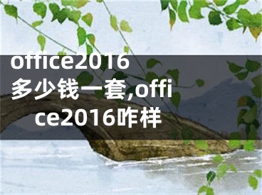 office2016多少錢一套,office2016咋樣