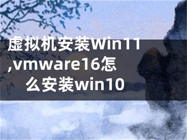 虛擬機安裝Win11,vmware16怎么安裝win10