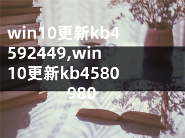 win10更新kb4592449,win10更新kb4580980