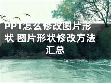 PPT怎么修改圖片形狀 圖片形狀修改方法匯總