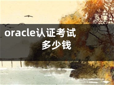 oracle認(rèn)證考試多少錢