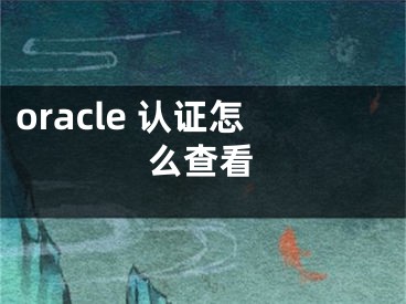 oracle 認(rèn)證怎么查看