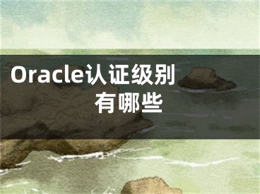 Oracle認(rèn)證級(jí)別有哪些