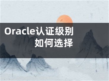 Oracle認(rèn)證級(jí)別如何選擇