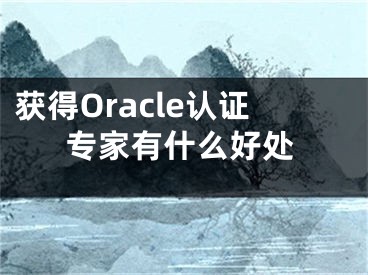 獲得Oracle認(rèn)證專家有什么好處