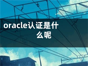 oracle認(rèn)證是什么呢