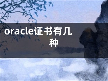 oracle證書有幾種