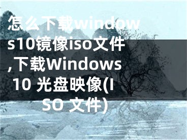 怎么下載windows10鏡像iso文件,下載Windows 10 光盤映像(ISO 文件)