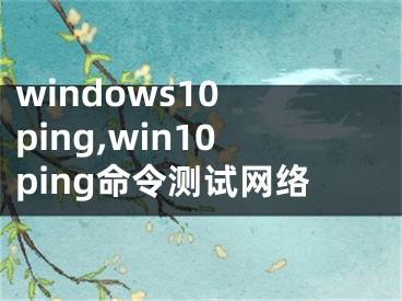 windows10 ping,win10ping命令測試網(wǎng)絡(luò)