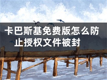 卡巴斯基免費(fèi)版怎么防止授權(quán)文件被封 