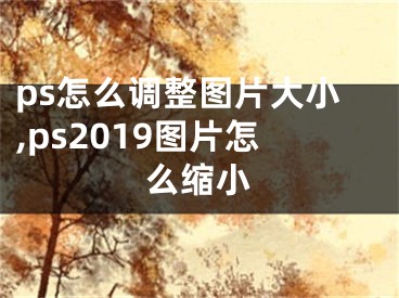 ps怎么調(diào)整圖片大小,ps2019圖片怎么縮小