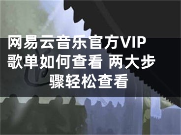 網(wǎng)易云音樂官方VIP歌單如何查看 兩大步驟輕松查看