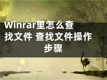 Winrar里怎么查找文件 查找文件操作步驟