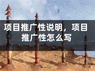 項目推廣性說明，項目推廣性怎么寫