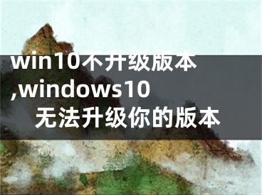 win10不升級版本,windows10無法升級你的版本