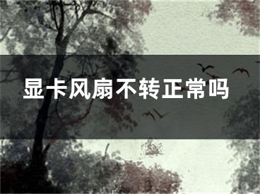 顯卡風扇不轉(zhuǎn)正常嗎