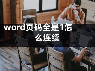 word頁(yè)碼全是1怎么連續(xù)