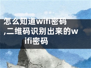 怎么知道wifi密碼,二維碼識別出來的wifi密碼