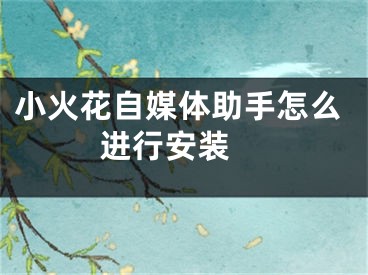 小火花自媒體助手怎么進(jìn)行安裝 