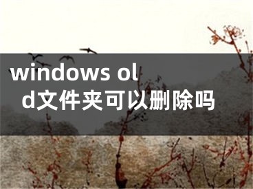 windows old文件夾可以刪除嗎