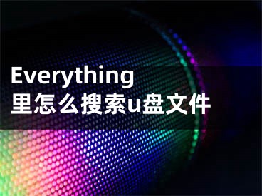 Everything里怎么搜索u盤文件 