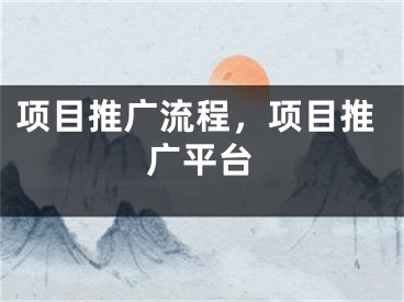 項(xiàng)目推廣流程，項(xiàng)目推廣平臺(tái)