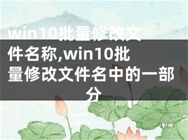 win10批量修改文件名稱,win10批量修改文件名中的一部分