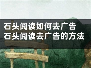 石頭閱讀如何去廣告 石頭閱讀去廣告的方法