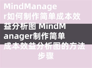 MindManager如何制作簡單成本效益分析圖 MindManager制作簡單成本效益分析圖的方法步驟