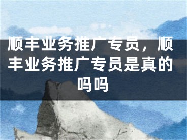 順豐業(yè)務推廣專員，順豐業(yè)務推廣專員是真的嗎嗎