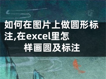 如何在圖片上做圓形標(biāo)注,在excel里怎樣畫圓及標(biāo)注