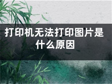 打印機無法打印圖片是什么原因