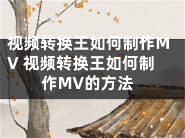 視頻轉(zhuǎn)換王如何制作MV 視頻轉(zhuǎn)換王如何制作MV的方法