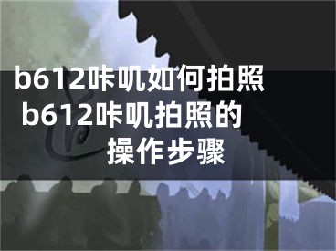 b612咔嘰如何拍照 b612咔嘰拍照的操作步驟