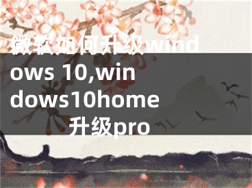 微軟如何升級(jí)windows 10,windows10home升級(jí)pro