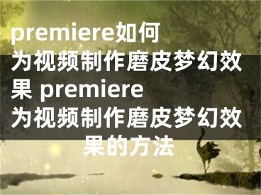 premiere如何為視頻制作磨皮夢幻效果 premiere為視頻制作磨皮夢幻效果的方法