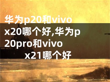 華為p20和vivox20哪個(gè)好,華為p20pro和vivox21哪個(gè)好