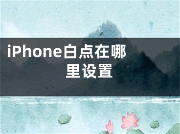 iPhone白點(diǎn)在哪里設(shè)置